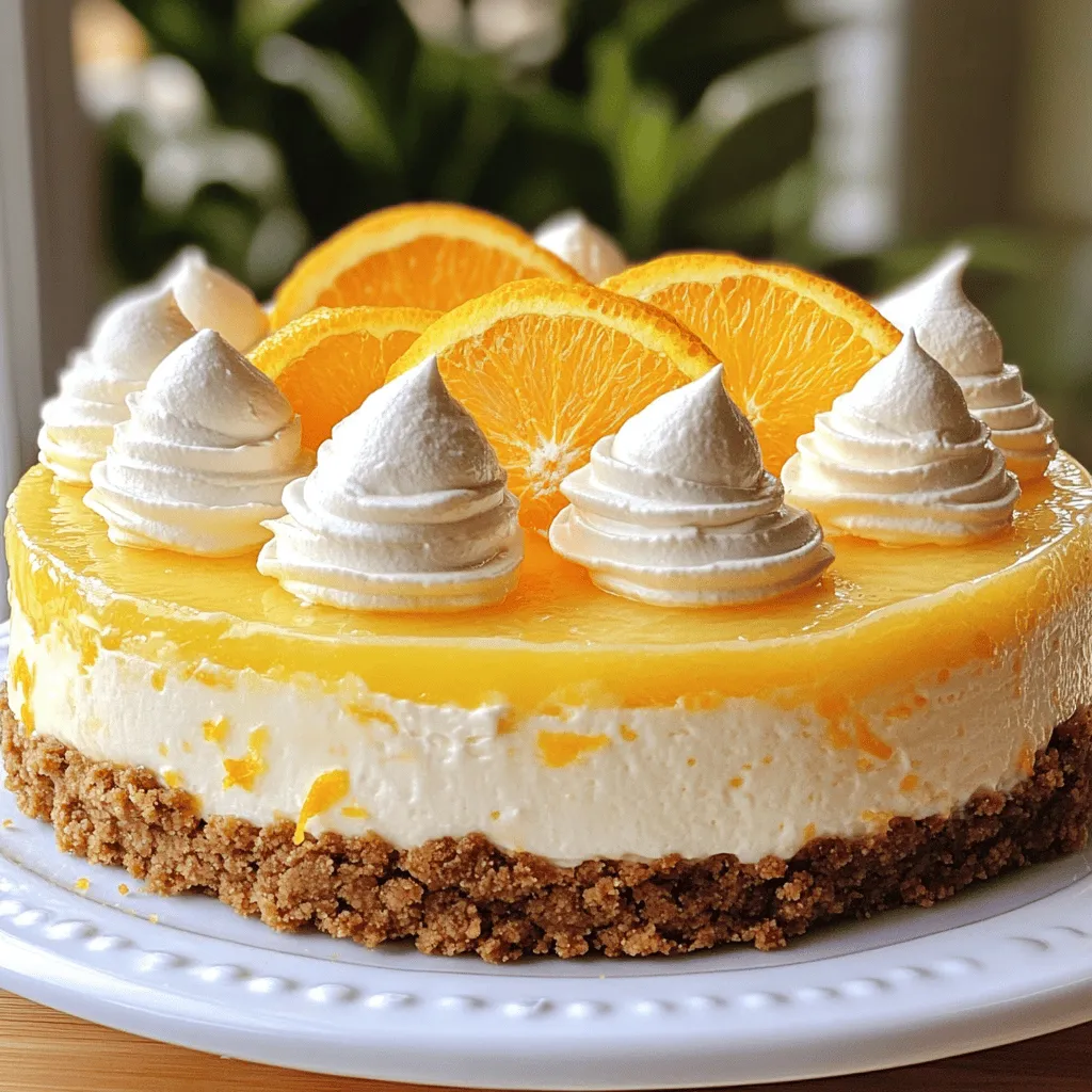 Um einen No Bake Orange Creamsicle Cheesecake zu machen, braucht ihr einige einfache Zutaten. Ihr benötigt 200 g Kekse, 100 g geschmolzene Butter, 400 g Frischkäse, 300 g Schlagsahne und 150 g Puderzucker. Frischer Orangensaft ist wichtig, also 200 ml davon. Die Zeste von 1 Orange und 1 TL Vanilleextrakt bringen tollen Geschmack. Zum Binden braucht ihr 1 Päckchen Gelatine oder Agar-Agar und 2 EL Wasser.