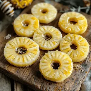 Frittierte Ananasscheiben Köstlicher tropischer Snack