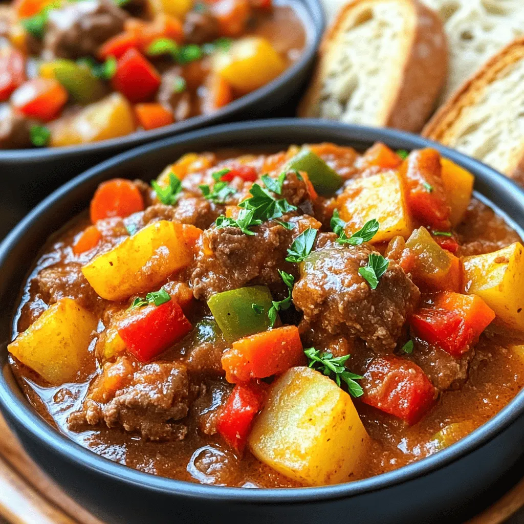 Um einen guten Saucigen Ungarischen Kartoffelgulasch zu machen, brauchst du einige wichtige Zutaten. Die Hauptbestandteile sind rote Kartoffeln, Rindfleisch, Zwiebeln, Knoblauch, und Paprika. Diese Zutaten bilden die Basis des Rezeptes und sorgen für einen reichhaltigen Geschmack.