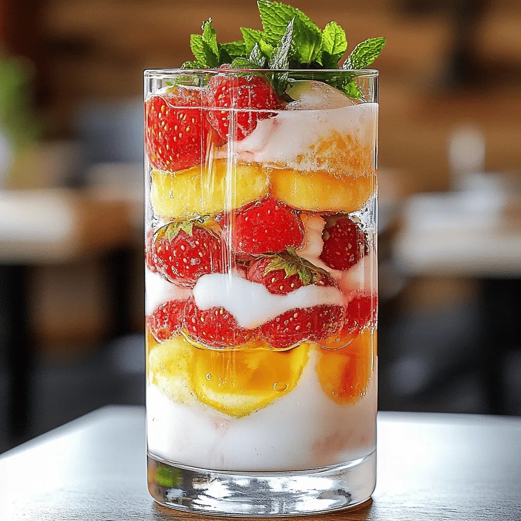 Für den Easy Strawberry Patch Float benötigst du nur einige einfache Zutaten. Die Hauptzutat sind frische Erdbeeren. Ich empfehle, zwei Tassen Erdbeeren zu verwenden. Achte darauf, sie gut zu waschen und in Hälften zu schneiden. Das bringt den süßen Geschmack der Erdbeeren zur Geltung.