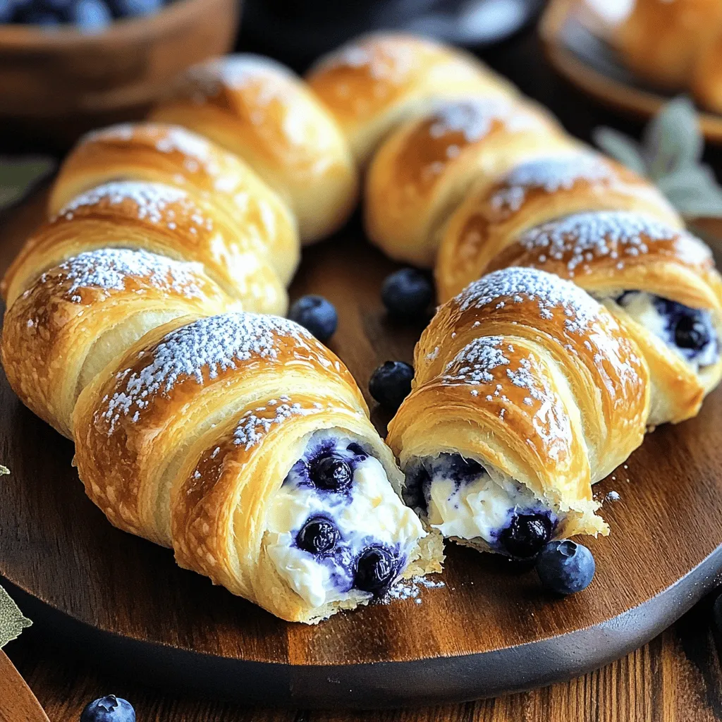 - 1 Dose Kühlschrank-Croissantteig - 200g Frischkäse, weich - 50g Puderzucker