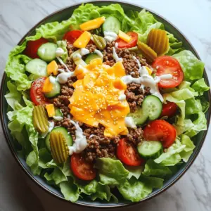 Keto Big Mac Salad Genussvoll und Einfach Zubereitet