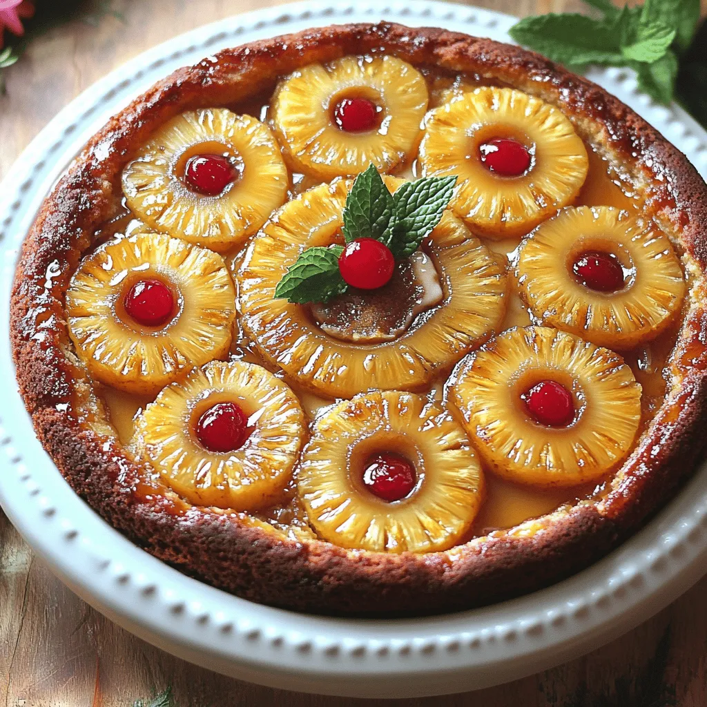 - 1 Dose (20 Unzen) geschnittene Ananas in Saft, abgetropft (Saft aufbewahren) - 1/2 Tasse ungesalzene Butter (1 Stück), geschmolzen - 1 Tasse brauner Zucker, gepackt