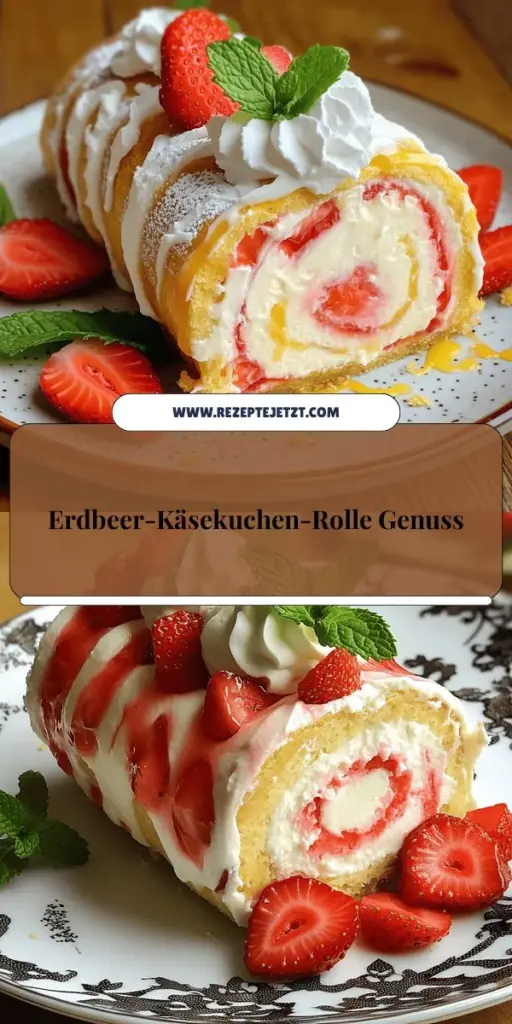 Entdecke das Rezept für die Erdbeer-Shortcake-Käsekuchen-Rolle, ein einfaches und köstliches Dessert, das frische Erdbeeren und cremigen Käsekuchen vereint! Diese Schritt-für-Schritt-Anleitung zeigt dir, wie du diese leckere Rolle zubereitest und gibt wertvolle Tipps für das perfekte Ergebnis. Lass dich von Variationen inspirieren und bringe frischen Wind in deine Dessert-Rezepte. Klicke jetzt und starte deine Genussreise!