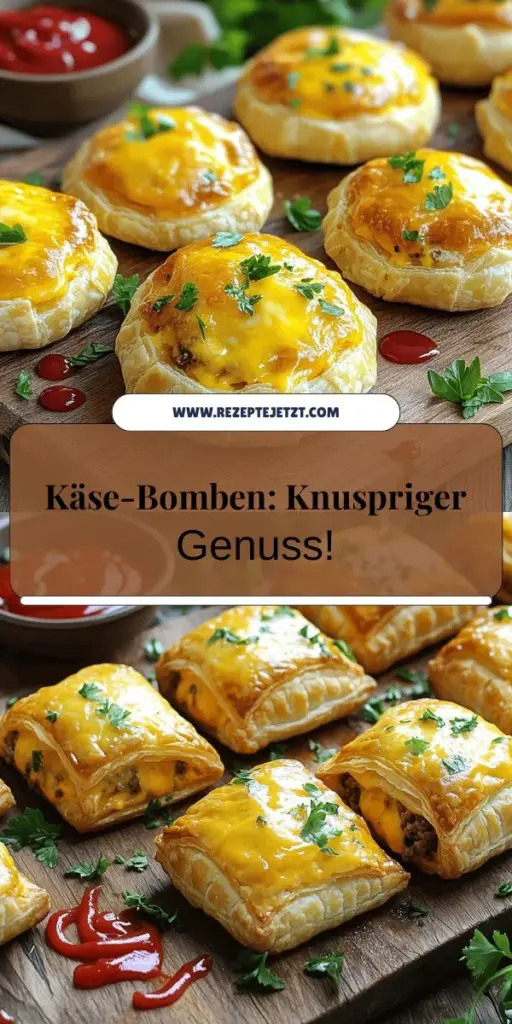 Entdecke das einfache Rezept für Goldene Kruste Käse-Bomben, die perfekten Snacks für jede Gelegenheit! Diese knusprigen Häppchen mit schmelzendem Käse und würzigem Hackfleisch sind ein absoluter Hit bei Party und Filmabend. Folge der Schritt-für-Schritt-Anleitung und erfahre, wie du sie einfach zubereiten kannst. Lass dir diesen köstlichen Snack nicht entgehen und klicke hier, um das vollständige Rezept zu erkunden!