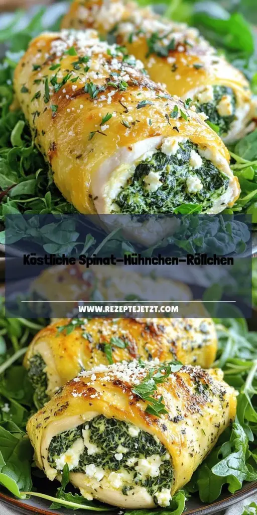 Kreiere mit diesen Spinach Stuffed Chicken Roll-Ups ein unwiderstehliches Gericht, das perfekt für jede Veranstaltung ist! Entdecke, wie saftige Hähnchenbrust mit köstlicher Spinat- und Käsefüllung kombiniert wird, um deine Geschmacksknospen zu begeistern. Mit einfachen Zutaten und Schritten zauberst du schnell etwas Leckeres. Lass dir diese Rezeptidee nicht entgehen und klicke hier, um die vollständige Anleitung zu erkunden und deine Gäste zu verzaubern!