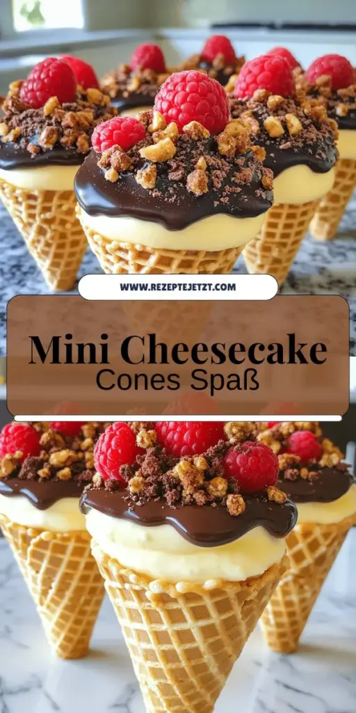 Entdecke das perfekte Dessert mit unseren Mini Cheesecake Praline Cones! Dieses einfache und köstliche Rezept verwandelt kleine Zuckertüten in einen himmlischen Genuss. Mit einer cremigen Füllung aus Frischkäse, Schokolade und frischen Beeren sind sie ideal für jeden Anlass. Lass deiner Kreativität freien Lauf und probiere verschiedene Geschmacksrichtungen aus. Klick jetzt für das vollständige Rezept und verwöhne deine Gäste mit diesen unwiderstehlichen Leckereien!
