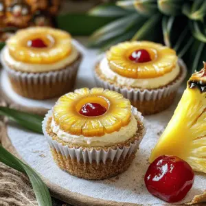 Einfache Mini Pineapple Upside-Down Cheesecakes Rezept