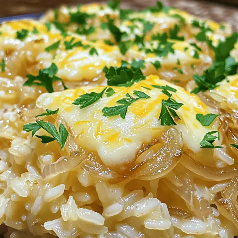 Für das Rezept Französische Zwiebelsuppe Reis benötigst du folgende Zutaten: