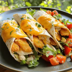 Cheesy Garlic Chicken Wraps Lecker und Einfach Zubereiten