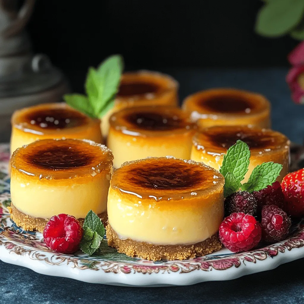 Um die besten Mini Crème Brûlée Cheesecakes zu machen, brauchst du einige grundlegende Zutaten. Hier ist die Liste: