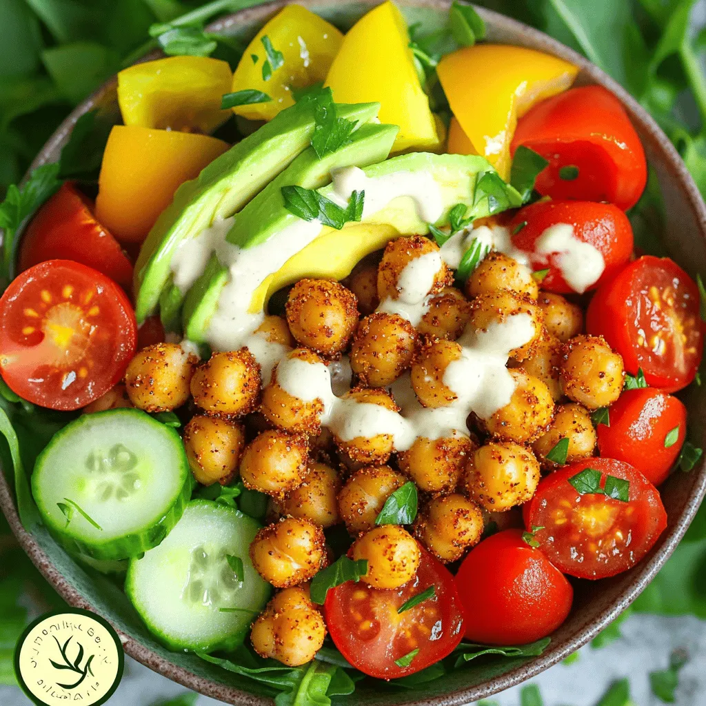 Für einen leckeren Kichererbsensalat brauchst du einige einfache Zutaten. Hier sind die Hauptzutaten: - 1 Dose (425 g) Kichererbsen, abgetropft und abgespült - 2 Esslöffel Olivenöl - 1 Teelöffel geräuchertes Paprikapulver - 1 Teelöffel Knoblauchpulver - Salz und Pfeffer nach Geschmack - 1 Tasse Kirschtomaten, halbiert - 1 Gurke, gewürfelt - 1 kleine rote Zwiebel, fein gehackt - 1 Paprika (jede Farbe), gewürfelt - 2 Tassen gemischte Blattsalate (Rucola, Spinat oder nach Wahl) - 1 Avocado, in Scheiben geschnitten - 2 Esslöffel Zitronensaft - 2 Esslöffel Tahini (optional) Diese Zutaten sorgen für einen bunten und nahrhaften Salat. Die Kichererbsen geben dir Protein und Ballaststoffe. Das Gemüse bringt frische und Farbe. Die Gewürze machen deinen Salat besonders. Geräuchertes Paprikapulver gibt einen tollen, rauchigen Geschmack. Knoblauchpulver fügt eine leckere Würze hinzu. Du kannst mit Salz und Pfeffer nach deinem Geschmack würzen. Das Dressing ist einfach. Mische Zitronensaft und Tahini in einer kleinen Schüssel. Dieses Dressing macht den Salat frisch und cremig. Du kannst auch andere Öle oder Essige probieren, um neue Geschmäcker zu entdecken. Du kannst diesen Salat nach Belieben anpassen. Hier sind einige Ideen: - Füge geröstete Nüsse oder Samen hinzu für mehr Crunch. - Verwende verschiedene Gemüse, wie Karotten oder Brokkoli. - Probiere verschiedene Kräuter, wie Petersilie oder Minze, für zusätzlichen Geschmack. Wenn du mehr Ideen brauchst, schau dir das Full Recipe an. Es gibt viele Möglichkeiten, diesen Salat zu genießen! Zuerst nimmst du eine Dose Kichererbsen. Spüle die Kichererbsen gut ab und lass sie abtropfen. Das hilft, die Kichererbsen von überschüssigem Salz zu befreien. Jetzt heize deinen Ofen auf 200°C vor. In einer großen Schüssel vermischst du die abgetropften Kichererbsen mit zwei Esslöffeln Olivenöl. Füge einen Teelöffel geräuchertes Paprikapulver und einen Teelöffel Knoblauchpulver hinzu. Würze mit Salz und Pfeffer nach Geschmack. Mische alles gut, so dass die Kichererbsen gleichmäßig bedeckt sind. Verteile die Kichererbsen auf ein mit Backpapier belegtes Blech. Backe sie für 25 bis 30 Minuten. Schüttle das Blech nach der Hälfte der Backzeit. So werden die Kichererbsen gleichmäßig knusprig. Während die Kichererbsen rösten, kannst du die anderen Zutaten vorbereiten. Nimm eine große Schüssel und gib eine Tasse halbierte Kirschtomaten hinein. Füge eine gewürfelte Gurke, eine fein gehackte rote Zwiebel und gewürfelte Paprika hinzu. Diese frischen Zutaten sorgen für Farbe und Geschmack. Wenn die Kichererbsen goldbraun sind, lass sie kurz abkühlen. Dann füge sie zur Salatmischung hinzu. Jetzt kommt das Beste: Gib die gemischten Blattsalate und die Avocado-Scheiben dazu. Mische alles vorsichtig. So bleiben die Zutaten ganz und sehen appetitlich aus. Für das Dressing nimm eine kleine Schüssel. Gib zwei Esslöffel Zitronensaft hinein. Wenn du möchtest, füge zwei Esslöffel Tahini hinzu. Rühre alles glatt. Gieß das Dressing über den Salat und mische erneut vorsichtig. Probiere den Salat und schmecke nach. Füge bei Bedarf mehr Salz und Pfeffer hinzu. Jetzt hast du einen köstlichen, knackigen Kichererbsensalat. Du kannst die volle Rezeptanleitung [Full Recipe] für mehr Details und Tipps nutzen. Um Kichererbsen perfekt zu rösten, beginne mit der richtigen Vorbereitung. Spüle die Kichererbsen gut ab. Trockne sie anschließend mit einem Küchentuch. Feuchtigkeit kann die Kichererbsen weich machen. Das Ziel ist es, sie knusprig zu bekommen. Mische sie dann mit Olivenöl und Gewürzen. Achte darauf, dass jede Kichererbse gut bedeckt ist. Verteile sie gleichmäßig auf dem Backblech. So rösten sie gleichmäßig. Schüttle das Blech in der Mitte der Backzeit. Das hilft, eine schöne Bräunung zu erreichen. Das Dressing kann einfach angepasst werden. Wenn du etwas Frisches willst, nutze Joghurt oder Avocado. Das gibt eine cremige Textur. Für einen würzigen Kick probiere scharfen Senf oder Chili. Du kannst auch einen Spritzer Balsamico-Essig hinzufügen. Für eine asiatische Note verwende Sojasauce oder Sesamöl. Das macht dein Dressing spannend. Zutaten wie frische Kräuter bringen wunderbare Aromen. Experimentiere mit dem Dressing, um deinen Geschmack zu treffen. Um Zeit zu sparen, nutze vorgegarte Kichererbsen. Das geht schnell und einfach. Du kannst auch Gemüse im Voraus schneiden. Lagere es in einem Behälter im Kühlschrank. So hast du alles bereit, wenn du kochen möchtest. Ein weiterer Tipp ist, die Kichererbsen im Ofen während des Salats zuzubereiten. So machst du alles gleichzeitig. Und vergiss nicht, beim Mischen des Salats alles schnell zu verrühren. Das hält die Zutaten frisch und knusprig. Für die vollständige Anleitung schaue dir das Full Recipe an. {{image_4}} Du kannst den krossen Kichererbsensalat einfach anpassen. Für eine vegane Version brauchst du nur pflanzliche Zutaten. Ersetze Joghurt durch pflanzliche Alternativen wie Kokos- oder Sojajoghurt. Das gibt dem Salat eine cremige Textur. Achte darauf, dass die Gewürze frisch sind. Das macht viel aus. Du kannst auch andere pflanzliche Öle verwenden, wenn du möchtest. Für mehr Geschmack kannst du verschiedene Zutaten hinzufügen. Eine gute Idee sind gehackte Nüsse oder Samen. Diese geben einen tollen Crunch und viel Nährstoffe. Du kannst auch Käse wie Feta oder Ziegenkäse dazugeben, wenn du es nicht vegan machst. Auch frische Kräuter wie Minze oder Basilikum passen gut. Sie bringen Frische und Aroma ins Spiel. Der Salat kann je nach Saison variieren. Im Frühling sind Radieschen oder Spargel toll. Im Sommer kannst du Zucchini und Paprika nutzen. Diese Gemüse sind frisch und knackig. Im Herbst passen Kürbis oder Rote Bete gut dazu. Diese machen den Salat bunt und nahrhaft. Im Winter sind Wurzelgemüse wie Karotten oder Sellerie eine gute Wahl. Sie bringen Farbe und Geschmack in die kalte Jahreszeit. Um den Krosser Kichererbsensalat frisch zu halten, lagere ihn in einem luftdichten Behälter. Stelle sicher, dass der Salat nicht mit der Luft in Berührung kommt. So bleibt er knackig und lecker. Du kannst den Salat auch ohne Dressing aufbewahren. Das verhindert, dass die Blätter welken. Wenn du ihn servierst, füge das Dressing erst kurz davor hinzu. Wenn du Kichererbsen vorbereitest und übrig bleibst, lagere sie in einem separaten Behälter. Gekochte Kichererbsen halten sich gut im Kühlschrank für etwa drei bis vier Tage. Du kannst sie auch einfrieren. Dazu einfach in einen Gefrierbeutel geben und die Luft rausdrücken. So bleiben sie bis zu sechs Monate frisch. Vor dem Essen einfach auftauen und rösten, um die Knusprigkeit zurückzubringen. Dressings kannst du ebenfalls gut aufbewahren. Fülle sie in ein Glas mit Deckel und stelle sie in den Kühlschrank. Die meisten Dressings halten sich dort bis zu einer Woche. Vor dem Servieren, schüttle das Glas gut. So vermischen sich die Zutaten wieder. Wenn du deine Dressings selbst machst, achte darauf, frische Zutaten zu verwenden. Das gibt deinem Salat einen tollen Geschmack. Du kannst auch verschiedene Dressings vorbereiten und ausprobieren. Ja, du kannst frische Kichererbsen verwenden. Koche sie zuerst, bis sie weich sind. Dies kann etwa 1 bis 2 Stunden dauern. Achte darauf, sie gut abzukühlen, bevor du sie in den Salat gibst. Frische Kichererbsen sind etwas zarter als Dosenkichererbsen. Sie bieten einen tollen, nussigen Geschmack. Der Krosse Kichererbsensalat hält sich gut im Kühlschrank. Du kannst ihn 3 bis 4 Tage lagern. Stelle sicher, dass du ihn in einem luftdichten Behälter aufbewahrst. Die Kichererbsen bleiben knusprig, wenn du sie separat lagerst. Füge das Dressing erst kurz vor dem Servieren hinzu, um die Frische zu bewahren. Zu diesem Salat passen viele Beilagen. Du kannst gegrilltes Gemüse oder Hähnchen servieren. Auch Quinoa oder Couscous sind tolle Optionen. Wenn du es einfach magst, genieße den Salat als Hauptgericht. Er ist sehr sättigend und voller Geschmack. Der Krosse Kichererbsensalat ist einfach zuzubereiten und voller Geschmack. Wir haben die Hauptzutaten besprochen, wie man die Kichererbsen röstet und das Dressing zubereitet. Wenn du Tipps berücksichtigst, kannst du Zeit sparen und den Salat frisch halten. Variationen wie vegetarische oder saisonale Optionen machen ihn noch spannender. Denke daran, die Kichererbsen gut zu lagern, damit sie lecker bleiben. Jetzt bist du bereit, diesen gesunden Salat zu genießen!