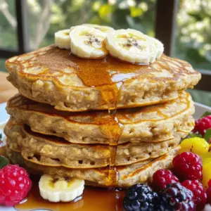Leckere Banana Oatmeal Pancakes Schnell und Einfach