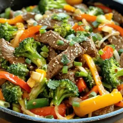 Für ein schmackhaftes Sizzling Beef Stir-Fry brauchst du folgende Hauptzutaten: - 450 g Rinderfilet, dünn geschnitten - 2 Esslöffel Sojasauce - 1 Esslöffel Austernsauce - 1 Esslöffel Maisstärke - 2 Esslöffel Pflanzenöl Diese Zutaten bieten eine solide Basis für dein Gericht. Das Rinderfilet macht das Gericht zart und saftig. Die Sojasauce und Austernsauce verleihen dem Fleisch einen herzhaften Geschmack. Die Maisstärke sorgt dafür, dass das Fleisch schön brät. Die Marinade ist der Schlüssel zu einem großartigen Geschmack. Hier sind die Gewürze, die du benötigst: - 3 Knoblauchzehen, gehackt - 2,5 cm frischer Ingwer, gerieben Die Kombination von Knoblauch und Ingwer bringt ein tolles Aroma. Lass das Rindfleisch mindestens 15 Minuten in der Marinade ziehen. So können sich die Aromen gut entfalten. Diese einfache Marinade macht das Fleisch besonders schmackhaft. Gemüse bringt Farbe und Nährstoffe in dein Gericht. Du kannst folgende Gemüse verwenden: - 1 Paprika, in Streifen geschnitten (Farbe nach Wahl) - 1 Tasse Brokkoliröschen - 1 Karotte, in feine Streifen (Julienne) geschnitten - 2 Frühlingszwiebeln, in Ringe geschnitten Paprika sorgt für Süße und knusprige Textur. Brokkoli bietet viele Vitamine und ist sehr gesund. Karotten fügen eine süße Note hinzu. Frühlingszwiebeln bringen Frische und einen milden Geschmack. Diese Kombination macht dein Sizzling Beef Stir-Fry bunt und nahrhaft. Für das vollständige Rezept, sieh dir die [Full Recipe] an. Zuerst musst du das Rindfleisch vorbereiten. Nimm 450 g Rinderfilet und schneide es dünn. Mische in einer Schüssel das Fleisch mit 2 Esslöffeln Sojasauce, 1 Esslöffel Austernsauce und 1 Esslöffel Maisstärke. Lass das Fleisch mindestens 15 Minuten marinieren. Diese Zeit hilft, die Aromen zu intensivieren und das Fleisch zart zu machen. Erhitze 1 Esslöffel Pflanzenöl in einer großen Pfanne oder einem Wok bei hoher Hitze. Gib das marinierte Rindfleisch in die Pfanne. Brate es für 2-3 Minuten an, bis es goldbraun ist. Rühre gelegentlich um, damit das Fleisch gleichmäßig gart. Nach dem Garen nimm das Fleisch aus der Pfanne und lege es beiseite. In derselben Pfanne füge den restlichen Esslöffel Öl hinzu. Gib 3 gehackte Knoblauchzehen und 2,5 cm geriebenen Ingwer hinein. Brate diese 30 Sekunden an, bis sie duften. Jetzt ist es Zeit für das Gemüse. Füge die geschnittene Paprika, 1 Tasse Brokkoliröschen und 1 Karotte, die in feine Streifen geschnitten ist, hinzu. Brate das Gemüse 3-4 Minuten lang, bis es lebhaft und zart ist. Gib das Rindfleisch zurück in die Pfanne und vermische alles gut. Brate noch 2 Minuten, bis alles gut durchgewärmt ist. Für mehr Details und die vollständige Zubereitung schau dir das [Full Recipe] an! Die Marinade macht dein Rindfleisch zart und voller Geschmack. Mische Sojasauce, Austernsauce und Maisstärke in einer Schüssel. Diese Mischung hilft, die Säfte im Fleisch einzuschließen. Lass das Fleisch mindestens 15 Minuten marinieren. Wenn du mehr Zeit hast, marinier es auch länger. Dadurch kann das Fleisch die Aromen besser aufnehmen. Die Pfanne muss sehr heiß sein. Hohe Hitze sorgt dafür, dass das Fleisch schnell bräunt. Wenn die Pfanne zu kalt ist, wird das Fleisch zäh. Erhitze das Pflanzenöl, bis es leicht raucht. Gib dann das marinierte Rindfleisch schnell hinein. So bleibt das Fleisch saftig und bekommt eine schöne Kruste. Die Präsentation ist wichtig. Serviere dein Sizzling Beef Stir-Fry in einer tiefen Schüssel oder auf einem großen Teller. Das Auge isst mit! Garniere das Gericht mit Frühlingszwiebeln, Sesamsamen und frischem Koriander. Ein Spritzer Limettensaft gibt einen frischen Kick. Du kannst auch etwas Chili hinzufügen, um es schärfer zu machen. Für das komplette Rezept, schau dir die [Full Recipe] an. {{image_4}} Du kannst die Sizzling Beef Stir-Fry einfach in eine vegetarische Option verwandeln. Statt Rindfleisch kannst du Tofu verwenden. Tofu nimmt die Aromen gut auf und hat eine tolle Textur. Schneide ihn in Würfel und mariniere ihn mit Sojasauce und etwas Ingwer. Brate ihn dann genauso an wie das Rindfleisch. Wenn du kein Rindfleisch magst, probiere Hähnchen oder Garnelen. Hähnchenbrust ist mager und zart. Du kannst sie in dünne Streifen schneiden und nach dem gleichen Rezept zubereiten. Garnelen kochen in wenigen Minuten. Füge sie erst hinzu, wenn das Gemüse fast fertig ist. So bleiben sie saftig und lecker. Das Gemüse ist der Schlüssel zu einem tollen Stir-Fry. Du kannst verschiedene Sorten nutzen. Brokkoli, Paprika und Karotten sind klassisch, aber auch Zucchini, Pilze oder grüne Bohnen passen gut. Lass deiner Kreativität freien Lauf und mische dein Lieblingsgemüse. Probiere auch verschiedene Farben, um das Gericht bunter zu machen. Für das vollständige Rezept, schau dir die Full Recipe an. Um übrig gebliebenes Sizzling Beef Stir-Fry zu lagern, lassen Sie es zuerst abkühlen. Danach geben Sie es in einen luftdichten Behälter. Stellen Sie sicher, dass der Behälter gut verschlossen ist. So bleibt das Gericht frisch und lecker. Lagern Sie es im Kühlschrank oder Gefrierschrank. Um das Sizzling Beef Stir-Fry wieder zu erwärmen, nutzen Sie eine Pfanne. Erhitzen Sie etwas Öl bei mittlerer Hitze. Geben Sie das Rindfleisch und das Gemüse in die Pfanne. Rühren Sie alles gut um und erwärmen Sie es für etwa 5 bis 7 Minuten. Achten Sie darauf, dass das Gericht nicht anbrennt. So bleibt es saftig und schmackhaft. Im Kühlschrank bleibt das Sizzling Beef Stir-Fry etwa 3 bis 4 Tage frisch. Wenn Sie es länger aufbewahren möchten, frieren Sie es ein. Im Gefrierschrank hält es sich bis zu 3 Monate. Achten Sie darauf, das Gericht gut zu verpacken. So verhindern Sie Gefrierbrand. Wenn Sie bereit sind, es zu essen, lassen Sie es im Kühlschrank auftauen. Danach können Sie es wie gewohnt wieder erwärmen. Die Zubereitung von Sizzling Beef Stir-Fry dauert etwa 30 Minuten. Davon sind 15 Minuten für die Marinade und 15 Minuten für das Kochen. Wenn du alles bereit hast, geht es schnell. Du wirst in kürzester Zeit ein köstliches Gericht auf dem Tisch haben. Ja, frisches Gemüse ist perfekt für dieses Gericht. Du kannst Paprika, Brokkoli und Karotten verwenden. Diese Gemüsesorten verleihen dem Gericht Farbe und Geschmack. Du kannst auch anderes Gemüse wie Zucchini oder grüne Bohnen hinzufügen. Frisches Gemüse ist gesund und macht das Gericht noch besser. Es gibt viele Beilagen, die gut zu Sizzling Beef Stir-Fry passen. Reis ist eine beliebte Wahl. Du kannst auch Nudeln oder Quinoa servieren. Ein einfacher Salat ergänzt das Gericht gut. Probiere auch gedämpftes Gemüse oder Frühlingsrollen aus. All diese Beilagen machen das Essen noch leckerer. Um ein köstliches Sizzling Beef Stir-Fry zu machen, braucht man gute Zutaten und eine klare Anleitung. Wir haben die Hauptzutaten, Gewürze und Gemüseoptionen behandelt. Außerdem gibt es Tipps zur Zubereitung und zum richtigen Anrichten. Variationen, wie eine vegetarische Option und alternative Proteine, bieten neue Geschmäcker. Zum Schluss habe ich dir gezeigt, wie du übrig gebliebenes Essen richtig lagerst. Nutze diese Schritte, um ein leckeres Gericht zu kreieren und zu genießen. Kochen macht Spaß, und mit diesen einfachen Tipps gelingt es dir!