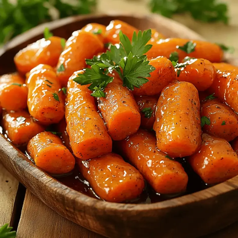 - 450 g Baby-Karotten oder normale Karotten - 3 Esslöffel Ahornsirup - 2 Esslöffel Olivenöl Die Hauptzutaten sind einfach zu finden. Baby-Karotten sind süß und zart. Sie sind perfekt für dieses Gericht. Normale Karotten sind ebenfalls eine gute Wahl. Schneide sie in gleichmäßige Sticks, damit sie gleichmäßig garen. Ahornsirup bringt eine wunderbare Süße. Er passt gut zu den Karotten. Olivenöl sorgt für eine schöne Textur beim Rösten. - 1 Teelöffel gemahlener Zimt - Salz und Pfeffer nach Geschmack - Optional: Eine Prise Muskatnuss Die Gewürze bringen zusätzlichen Geschmack. Zimt gibt den Karotten eine warme Note. Salz und Pfeffer helfen, die Aromen hervorzuheben. Wenn du mehr Tiefe möchtest, füge eine Prise Muskatnuss hinzu. Sie verleiht dem Gericht ein schönes Aroma. - 1 Esslöffel frisch gehackte Petersilie Die Garnitur macht das Gericht lebendig. Frisch gehackte Petersilie bringt Farbe und Frische. Streue sie über die Röstkarotten, bevor du servierst. Es sieht toll aus und schmeckt hervorragend. Für das vollständige Rezept, schau dir die [Full Recipe] an. - Heize deinen Ofen auf 200 °C vor. - Lege ein Backblech mit Backpapier aus. Das erleichtert die Reinigung. - Vermenge in einer großen Schüssel den Ahornsirup, Zimt, Olivenöl, Salz und Pfeffer. - Optional kannst du eine Prise Muskatnuss für mehr Geschmack hinzufügen. - Rühre alles gut um, bis die Glasur gleichmäßig ist. - Tauche die Baby-Karotten in die Glasur. Sie sollen gut bedeckt sein. - Verteile die glasierten Karotten gleichmäßig auf dem Backblech. Achte darauf, dass sie nicht überfüllt sind. - Röste die Karotten für 25-30 Minuten im Ofen. - Wende sie nach der Hälfte der Zeit, um ein gleichmäßiges Rösten zu gewährleisten. - Die Karotten sind fertig, wenn sie zart und leicht karamellisiert sind. Für das komplette Rezept, schaue dir die Full Recipe an. Um die besten Röstkarotten zu machen, achte darauf, die Karotten gleichmäßig zu rösten. So bekommt jede Karotte die richtige Hitze. Lege die Karotten in einer einzigen Schicht auf das Backblech. Wenn du die Karotten überfüllst, garen sie nicht gleichmäßig. Wenn du den Geschmack intensivieren willst, röste die Karotten länger. Nach 30 Minuten sind sie perfekt. Du kannst auch die Karotten vor dem Rösten marinieren. So ziehen die Aromen besser ein und die Karotten schmecken noch leckerer. Probiere, Honig statt Ahornsirup zu verwenden. Honig gibt einen anderen, aber köstlichen Geschmack. Du kannst auch frische Kräuter hinzufügen, um die Röstkarotten aufzupeppen. Thymian oder Rosmarin passen gut zu diesem Gericht. Für das vollständige Rezept sieh dir die [Full Recipe] an. {{image_4}} Sie können auch andere Gemüsesorten verwenden. Süßkartoffeln sind eine tolle Wahl. Sie bringen eine natürliche Süße mit. Pastinaken geben einen leicht würzigen Geschmack. Beide passen gut zu der Ahorn-Zimt-Glasur. Schneiden Sie das Gemüse in gleichmäßige Stücke. So garen sie gleichmäßig. Röstkarotten sind perfekt für Feiertage. Sie bringen Farbe auf den Tisch. Kombinieren Sie sie mit Nüssen wie Mandeln oder Walnüssen. Diese fügen einen leckeren Crunch hinzu. Diese Kombination macht das Gericht besonders. Sie können auch getrocknete Cranberries hinzufügen. Diese geben einen süßen und fruchtigen Akzent. Wenn Sie Kalorien sparen möchten, nutzen Sie kalorienarme Süßstoffe. Stevia oder Erythrit sind gute Optionen. Sie bieten süßen Geschmack ohne viele Kalorien. So bleibt das Gericht leicht und gesund. Sie können die Menge an Süßstoff nach Ihrem Geschmack anpassen. So bleibt der Geschmack lecker und befriedigend. Das Rezept für die köstlichen Ahorn-Zimt Röstkarotten finden Sie in der [Full Recipe]. Bewahren Sie die Röstkarotten in einem luftdichten Behälter auf. So bleiben sie frisch und lecker. Achten Sie darauf, dass der Behälter gut verschlossen ist. Dies schützt die Karotten vor Feuchtigkeit und Gerüchen im Kühlschrank. Zum Wiederaufwärmen nutzen Sie den Ofen oder die Mikrowelle. Im Ofen erhalten die Karotten ihren knusprigen Rand zurück. Erwärmen Sie sie bei 180 °C für etwa 10 Minuten. In der Mikrowelle geht es schneller. Erwärmen Sie die Karotten in kurzen Intervallen, um ein Überkochen zu vermeiden. Die Röstkarotten sind bis zu 3 Tage im Kühlschrank haltbar. Nach dieser Zeit verlieren sie an Geschmack und Textur. Genießen Sie sie frisch, um die volle Süße und den Zimtgeschmack zu erleben. Wenn Sie nach einer tollen Idee suchen, schauen Sie sich das vollständige Rezept an. Röstkarotten sind im Kühlschrank bis zu 3 Tage haltbar. Wichtig ist, dass du sie in einem luftdichten Behälter aufbewahrst. So bleiben sie frisch und behalten ihren Geschmack. Du kannst sie auch in einer Schüssel abdecken, aber der Behälter ist meist besser. Ja, du kannst normale Karotten verwenden. Schneide sie einfach in gleichmäßige Sticks. Achte darauf, dass sie gleich groß sind, damit sie gleichmäßig garen. Das sorgt für eine bessere Textur und einen tollen Geschmack. Röstkarotten passen gut in viele vegetarische Gerichte. Du kannst sie zu Salaten hinzufügen oder als Beilage zu Reis oder Quinoa servieren. Auch in einer Gemüsepfanne machen sie sich gut. Du kannst sie sogar pürieren und als gesunde Beilage verwenden. Röstkarotten sind sehr vielseitig. Sie passen hervorragend zu gegrilltem Fleisch oder Fisch. Auch zu einem herzhaften Eintopf sind sie ein Hit. Du kannst sie auch mit Nüssen kombinieren, um einen zusätzlichen Crunch zu bieten. Probiere sie auch als Teil eines bunten Gemüsetellers. Röstkarotten sind reich an Vitaminen und Ballaststoffen. Sie enthalten viel Vitamin A, das gut für die Augen ist. Außerdem haben sie Antioxidantien, die das Immunsystem stärken. Die Kombination aus Zimt und Ahornsirup gibt dir zudem eine kleine Portion Energie. Röstkarotten sind einfach und lecker. Du benötigst nur wenige Zutaten wie Karotten, Ahornsirup und Olivenöl. Die Schritt-für-Schritt-Anleitung hilft dir, beste Ergebnisse zu erzielen. Experimentiere mit Gewürzen und anderen Gemüsesorten für Variationen. Diese Röstkarotten sind ideal für besondere Anlässe und gut für die Gesundheit. Denke an die Aufbewahrung. So bleiben sie frisch, und du kannst sie später genießen. Röstkarotten sind nicht nur eine Beilage, sondern auch ein Highlight auf deinem Tisch. Probiere dieses Rezept aus und genieße die Vielfalt!