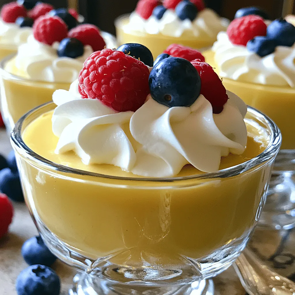 Um einen leckeren Vanillepudding zu machen, brauchst du folgende Zutaten: - 500 ml Vollmilch - 100 g Kristallzucker - 30 g Speisestärke - 1/4 Teelöffel Salz - 2 große Eigelb - 30 g ungesalzene Butter - 1 Esslöffel reines Vanilleextrakt - Schlagsahne zum Servieren - Frische Beeren zur Garnierung Diese Zutaten machen den Pudding cremig und süß. Die Vanille gibt dem Pudding seinen besonderen Geschmack. Die Qualität der Zutaten macht einen großen Unterschied. Verwende frische Vollmilch. Sie sorgt für einen reichhaltigen Geschmack. Achte auf echten Vanilleextrakt. Er hat einen intensiven Duft und Geschmack. Bei Zucker ist hochwertiger Kristallzucker die beste Wahl. So wird dein Pudding perfekt süß. Du kannst auch Bio-Zutaten verwenden, um ihn gesünder zu machen. Falls du keine Vollmilch hast, kannst du auch pflanzliche Milch verwenden. Mandel- oder Hafermilch sind gute Optionen. Für eine vegane Variante kannst du die Eier durch Maisstärke ersetzen. Nutze 60 g Maisstärke anstelle von 30 g Speisestärke. Wenn du keinen Zucker magst, probiere Honig oder Ahornsirup. Diese Süßstoffe geben dem Pudding eine andere, aber leckere Note. Für das vollständige Rezept, sieh dir den Full Recipe an. Bevor wir beginnen, stelle sicher, dass du alle Zutaten bereit hast. Du brauchst: - 500 ml Vollmilch - 100 g Kristallzucker - 30 g Speisestärke - 1/4 Teelöffel Salz - 2 große Eigelb - 30 g ungesalzene Butter - 1 Esslöffel reines Vanilleextrakt - Schlagsahne zum Servieren - Frische Beeren zur Garnierung Sammle auch deine Kochutensilien. Ein mittlerer Topf, ein Schneebesen und eine Schüssel sind wichtig. Jetzt geht's los! Mische die Vollmilch, den Kristallzucker, die Speisestärke und das Salz in deinem Topf. Rühre alles gut mit dem Schneebesen, bis die Mischung glatt ist. Erhitze die Mischung bei mittlerer Hitze. Rühre ständig mit einem Holzlöffel. Nach 5-7 Minuten wird sie dick und blubbert. In der kleinen Schüssel verquirlst du die Eigelbe. Wenn die Milchmischung dick ist, nimm 120 ml davon. Gieße langsam und unter ständigem Rühren in die Eigelbe. Das temperiert sie. Jetzt gib die Eigelb-Mischung zurück in den Topf. Koche alles weiter für 2-3 Minuten, bis der Pudding cremig wird. Nimm den Topf vom Herd. Füge die Butter und das Vanilleextrakt hinzu. Rühre, bis alles geschmolzen ist. Gieße den Pudding in Schalen oder eine große Auflaufform. Decke ihn mit Frischhaltefolie ab. Die Folie sollte die Oberfläche berühren, damit sich keine Haut bildet. Stelle ihn für mindestens 2 Stunden in den Kühlschrank. Für einen perfekten Pudding ist die Konsistenz wichtig. Wenn er zu dünn ist, koche ihn länger. Wenn er zu dick ist, kannst du etwas Milch hinzufügen. Rühre gut, um Klumpen zu vermeiden. Richtig gekühlt, wird der Pudding wunderbar cremig. Die Schlagsahne und die frischen Beeren geben einen tollen Crunch und Geschmack. Wenn du die Schritte aus der [Full Recipe] folgst, wirst du einen leckeren Vanillepudding haben! Ein häufiger Fehler ist, die Milch zu schnell zu erhitzen. Rühren Sie ständig, um Klumpen zu vermeiden. Wenn die Mischung zu heiß wird, kann sie anbrennen. Ein weiterer Fehler ist, die Eigelbe nicht richtig zu temperieren. Gießen Sie die heiße Milch langsam in die Eigelbe. So vermeiden Sie, dass die Eier stocken. Die Temperatur ist entscheidend für die perfekte Konsistenz. Halten Sie die Hitze bei mittlerer Stufe. Kochen Sie den Pudding nicht zu lange, sonst wird er zu dick. Achten Sie auf die Blasen, die an der Oberfläche erscheinen. Dies zeigt an, dass der Pudding fertig ist, aber nicht überkochen lassen. Um den Geschmack zu verbessern, können Sie ein wenig Zimt oder Muskatnuss hinzufügen. Diese Gewürze ergänzen die Vanille sehr gut. Auch eine Prise Meeressalz hebt den Geschmack hervor. Experimentieren Sie mit verschiedenen Vanilleextrakten. Einige sind intensiver und bringen neue Aromen in das Rezept. Für mehr Ideen und Tipps besuchen Sie die vollständige Rezeptanleitung. {{image_4}} Schokoladen-Vanille-Pudding ist eine leckere Mischung. Die Basis bleibt der Vanillepudding. Fügen Sie einfach 30 g ungesüßtes Kakaopulver hinzu, wenn Sie die Milch erhitzen. Rühren Sie gut, bis es schön cremig ist. Dieser Pudding hat einen reichen Schokoladengeschmack und ist perfekt für Schokoladenliebhaber. Servieren Sie ihn mit Schlagsahne und Schokoladensplittern für den Wow-Effekt. Wenn Sie eine vegane Option suchen, ist das einfach. Ersetzen Sie die Milch durch Mandelmilch oder Hafermilch. Nutzen Sie auch einen pflanzlichen Butterersatz. Für die Bindung verwenden Sie Maisstärke anstelle von Eigelb. Kochen Sie alles wie im Grundrezept, und Sie haben einen köstlichen veganen Vanillepudding. Verfeinern Sie ihn mit Kokoscreme für eine cremige Textur. Pudding mit Fruchtgeschmack bringt frische Aromen in Ihr Dessert. Fügen Sie pürierte Früchte wie Erdbeeren oder Mangos zum Pudding hinzu. Das geht gut, nachdem der Pudding abgekühlt ist. Mischen Sie die pürierten Früchte vorsichtig unter. Dies ergibt eine schöne Farb- und Geschmacksvielfalt. Garnieren Sie mit frischen Früchten für zusätzlichen Genuss. Für weitere Ideen schauen Sie sich das [Full Recipe] an. Um deinen Vanillepudding frisch zu halten, lagere ihn im Kühlschrank. Gieße den Pudding in Schalen oder eine große Auflaufform. Decke die Oberfläche mit Frischhaltefolie ab. So verhinderst du, dass sich eine Haut bildet. Stelle sicher, dass die Folie direkt auf dem Pudding liegt. Richtig gelagerter Vanillepudding hält sich etwa 3 bis 5 Tage im Kühlschrank. Achte darauf, dass der Pudding gut abgedeckt ist. Überprüfe immer den Geruch und das Aussehen, bevor du ihn isst. Wenn er seltsam riecht oder eine komische Farbe hat, wirf ihn weg. Wenn du den Pudding aufwärmen möchtest, gehe vorsichtig vor. Erhitze ihn bei niedriger Temperatur in einem Topf. Rühre ständig, damit er gleichmäßig warm wird. Du kannst auch einen kleinen Schuss Milch hinzufügen, um die Konsistenz zu verbessern. Vermeide die Mikrowelle, da sie den Pudding ungleichmäßig erwärmen kann. Für das beste Ergebnis, genieße den Pudding direkt nach der Zubereitung. Wenn du mehr Pudding machst, schau dir das Full Recipe an, um alles richtig zu machen! Um den Pudding süßer zu machen, füge mehr Zucker hinzu. Du kannst auch Honig oder Ahornsirup verwenden. Achte darauf, die Flüssigkeit ein wenig zu reduzieren, wenn du das tust. Beginne mit einem Esslöffel mehr Zucker und taste dich voran. So findest du die perfekte Süße für deinen Geschmack. Ja, du kannst die Eier weglassen, aber der Pudding wird anders. Eier geben dem Pudding eine reichhaltige Textur. Wenn du sie weglässt, nutze mehr Speisestärke. Das sorgt für die nötige Bindung. Du kannst auch eine pflanzliche Alternative wie ein Ei-Ersatzprodukt verwenden. Um den Pudding cremiger zu machen, füge mehr Butter oder Sahne hinzu. Beides sorgt für eine reichhaltige Textur. Du kannst auch die Hitze beim Kochen reduzieren. So bleibt der Pudding sanfter. Achte darauf, ihn gut zu rühren, damit er nicht anbrennt. Homemade Vanillepudding ist einfach und lecker. Wir haben die besten Zutaten und Tipps besprochen. Auch gaben wir nützliche Tricks, um häufige Fehler zu vermeiden. Variationen wie Schokoladen- oder vegane Versionen bieten mehr Freude. Richtig lagern und aufbewahren ist wichtig für die Haltbarkeit. Mit diesen Ratschlägen können Sie schnell ein tolles Dessert zaubern. Genießen Sie die Vielfalt und den Geschmack Ihres selbstgemachten Puddings!