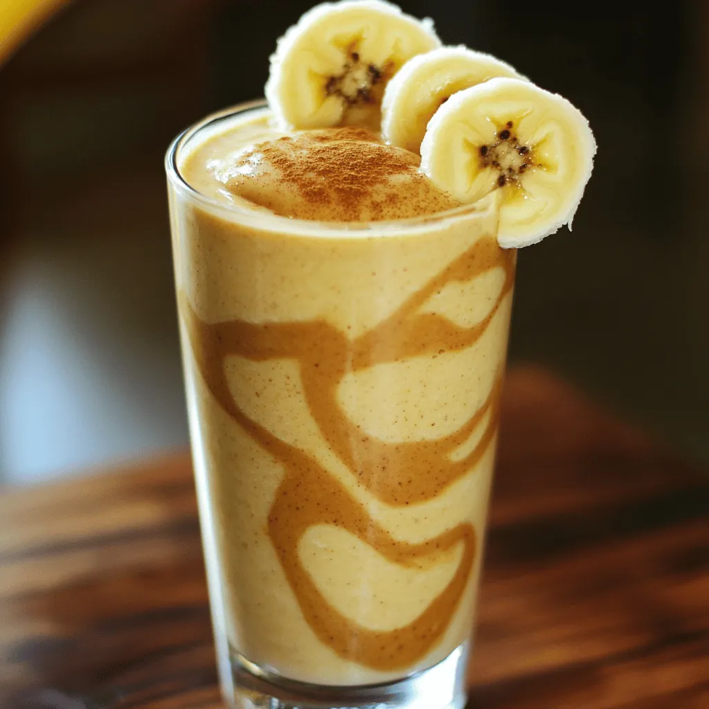Die Zutaten sind einfach und gesund. Hier ist, was du brauchst: - 1 reife Banane, in Scheiben geschnitten - 2 Esslöffel natürliche Erdnussbutter - 1 Tasse Mandelmilch (oder Milch nach Wahl) - 1 Esslöffel Honig oder Ahornsirup (optional für zusätzliche Süße) - 1/2 Tasse griechischer Joghurt (natur oder vanille) - 1/2 Teelöffel Vanilleextrakt - 1/4 Teelöffel Zimt - Eine Handvoll Eiswürfel Jede Zutat bringt etwas Gutes mit. Lass uns die Vorteile anschauen: - Banane: Sie gibt dir Energie und viele Vitamine. Das Kalium hilft deinem Herz. - Erdnussbutter: Sie ist reich an Proteinen und gesunden Fetten. Sie macht lange satt. - Mandelmilch: Sie ist leicht und hat wenig Kalorien. Gut für die Knochen. - Griechischer Joghurt: Er ist voll mit Probiotika. Er unterstützt die Verdauung. - Honig oder Ahornsirup: Diese Süßstoffe sind natürlicher. Sie geben einen gesunden Energieschub. - Zimt: Er hat viele Antioxidantien. Zimt unterstützt den Blutzuckerspiegel. - Eiswürfel: Sie machen den Smoothie kühl und erfrischend. Wenn du etwas anderes ausprobieren willst, gibt es tolle Optionen: - Erdnussbutter ersetzen: Nutze Mandelbutter oder Cashewbutter für neuen Geschmack. - Milchvarianten: Sojamilch oder Kokosmilch geben dem Smoothie eine andere Note. - Joghurt-Alternativen: Nutze pflanzlichen Joghurt für eine vegane Version. - Weitere Früchte: Füge Beeren oder Spinat hinzu für mehr Nährstoffe und Farbe. Mit diesen Zutaten kannst du einen leckeren, nahrhaften Smoothie zubereiten. Du findest das vollständige Rezept im Artikel. Es ist einfach und macht Spaß! Um den perfekten Erdnussbutter-Bananen-Smoothie zu machen, folge diesen einfachen Schritten: 1. Nimm eine reife Banane und schneide sie in Scheiben. Reife Bananen bringen den besten Geschmack. 2. Gib die Bananenscheiben in den Mixer. Füge dann zwei Esslöffel natürliche Erdnussbutter hinzu. 3. Gieße eine Tasse Mandelmilch in den Mixer. Du kannst auch andere Milchsorten verwenden, die du magst. 4. Wenn du es süßer magst, füge einen Esslöffel Honig oder Ahornsirup hinzu. Das ist optional. 5. Füge 1/2 Tasse griechischen Joghurt und 1/2 Teelöffel Vanilleextrakt hinzu. Das macht den Smoothie cremiger und leckerer. 6. Bestreue die Mischung mit 1/4 Teelöffel Zimt. Das gibt extra Geschmack. 7. Mixe die Zutaten auf hoher Stufe, bis alles glatt und cremig ist. 8. Wenn der Smoothie zu dick ist, füge etwas Mandelmilch hinzu. Mixe weiter, bis die gewünschte Konsistenz erreicht ist. 9. Jetzt kommen die Eiswürfel dazu. Mixe erneut, bis das Eis gut zerkleinert ist. 10. Probiere den Smoothie und passe die Süße an, wenn nötig. 11. Gieße den Smoothie in ein Glas und genieße ihn sofort! - Achte darauf, dass du die härteren Zutaten zuerst hinzufügst. Das hilft dem Mixer, alles gleichmäßig zu vermischen. - Verwende einen Hochleistungsmixer. Er macht den Smoothie besonders cremig. - Mixe den Smoothie nicht zu lange. Das kann ihn dünner machen, als du möchtest. Wenn dein Smoothie zu dick ist, füge einfach mehr Flüssigkeit hinzu. Hier sind einige Optionen: - Mehr Mandelmilch für eine mildere Konsistenz. - Joghurt für zusätzliche Cremigkeit. - Wasser, um die Kalorien niedrig zu halten. Wenn der Smoothie zu dünn ist, kannst du mehr gefrorene Banane oder Eiswürfel hinzufügen. So erhältst du die perfekte Konsistenz für deinen Geschmack. Um einen cremigen Smoothie zu machen, wähle die richtigen Zutaten. Eine reife Banane gibt viel Cremigkeit. Auch griechischer Joghurt trägt dazu bei. Verwende dazu eine hochwertige Erdnussbutter. Sie sollte keine zusätzlichen Zutaten enthalten. Eine gute Mischung von Zutaten sorgt für eine samtige Textur. - Eiswürfel sind wichtig, um den Smoothie kühl und erfrischend zu halten. - Mixe auf hoher Stufe, um alles gut zu vermengen. - Wenn der Smoothie zu dick ist, füge mehr Flüssigkeit hinzu. Ein häufiger Fehler ist die falsche Reihenfolge der Zutaten. Füge zuerst die flüssigen Zutaten hinzu, dann die festen. So wird alles gleichmäßig gemixt. Ein anderer Fehler ist das Übermixen. Mixe nur so lange, bis die Zutaten glatt sind. - Vermeide zu viel Eis, da dies die Konsistenz beeinträchtigen kann. - Nutze frische Bananen, um ein besseres Aroma zu erzielen. Die Süße des Smoothies kann leicht angepasst werden. Nutze Honig oder Ahornsirup für extra Süße. Füge diese Zutaten nach dem Mixen hinzu, um den Geschmack zu testen. Zimt kann auch hinzugefügt werden, um den Geschmack zu verbessern. - Experimentiere mit Vanilleextrakt für ein reichhaltigeres Aroma. - Nutze reife Bananen, da sie von Natur aus süßer sind. Für das volle Rezept, schaue dir die Details zum cremigen Erdnussbutter-Bananen-Geschmackssmoothie an. {{image_4}} Wenn du deine Proteinaufnahme erhöhen möchtest, füge einfach Proteinpulver hinzu. Wähle ein Pulver, das dir schmeckt. Mixe einen Esslöffel in deinen Smoothie. So wird er noch nahrhafter. Du kannst auch Erdnussmehl verwenden. Es gibt einen tollen Erdnussgeschmack und mehr Eiweiß. Um deinem Smoothie mehr Fruchtgeschmack zu geben, probiere andere Früchte. Heidelbeeren, Erdbeeren oder Mangos passen gut. Füge eine halbe Tasse dieser Früchte hinzu. Sie bringen Süße und Farbe. Wenn du etwas Fruchtzucker willst, gib einen Esslöffel Honig oder Ahornsirup hinzu. Für eine vegane Variante verwende pflanzliche Joghurtalternativen. Kokos- oder Sojajoghurt sind eine gute Wahl. Stelle sicher, dass deine Erdnussbutter auch vegan ist. Verwende Agavendicksaft anstelle von Honig. Alle diese Änderungen machen den Smoothie lecker und vegan. Für die vollständige Rezeptanleitung schaue dir [Full Recipe] an. Um den Erdnussbutter-Bananen-Smoothie richtig zu lagern, gebe ich dir einige Tipps. Nach der Zubereitung solltest du den Smoothie in einen luftdichten Behälter füllen. So bleibt er frisch und lecker. Lagere ihn im Kühlschrank, wo er bis zu zwei Tage haltbar ist. Wenn du Reste hast, kannst du sie gut nutzen. Fülle den Smoothie in Eiswürfelformen und friere ihn ein. Diese gefrorenen Stücke sind perfekt für zukünftige Smoothies. Du kannst sie auch als kühle Erfrischung verwenden. Einfach ein paar Stücke in ein Glas Wasser geben! Um den Smoothie frisch zu halten, vermeide es, ihn lange stehen zu lassen. Oxidation kann den Geschmack verändern. Wenn du ihn länger aufbewahren musst, fülle ihn bis zum Rand in einen Behälter. So kommt weniger Luft hinein. Vor dem Trinken einfach gut durchschütteln oder umrühren. So bleibt der Erdnussbutter-Bananen-Geschmack intensiv. Um den perfekten Smoothie zu machen, beginne mit reifen Zutaten. Ich empfehle, eine reife Banane zu verwenden. Sie gibt dem Smoothie eine natürliche Süße. Nutze auch frische Erdnussbutter. Sie sorgt für einen tollen Geschmack und Cremigkeit. Wähle die richtige Flüssigkeit, wie Mandelmilch oder Kuhmilch. Sie hilft, alles gut zu vermischen. Mixe die Zutaten gut, bis alles glatt ist. Wenn der Smoothie zu dick ist, füge einfach mehr Milch hinzu. Ja, du kannst den Smoothie im Voraus zubereiten. Mische alle Zutaten und fülle sie in einen Behälter. Achte darauf, dass der Behälter dicht ist. So bleibt der Smoothie frisch. Stelle ihn dann in den Kühlschrank. Vor dem Trinken, schüttle den Behälter gut. Manchmal kann sich die Mischung setzen. Wenn du den Smoothie länger aufbewahren willst, friere ihn ein. Du kannst ihn dann später auftauen. Ein Erdnussbutter-Bananen-Smoothie hat viele gesundheitliche Vorteile. Die Banane liefert dir wichtige Vitamine, wie Vitamin C und B6. Außerdem gibt sie dir schnell Energie. Erdnussbutter ist reich an Proteinen und gesunden Fetten. Sie hält dich lange satt und unterstützt den Muskelaufbau. Der griechische Joghurt bringt zusätzliches Protein und Kalzium. Zusammen bieten diese Zutaten eine nahrhafte und leckere Option für jeden Tag. Ein guter Smoothie beginnt mit tollen Zutaten. Wir haben die besten Zutaten und ihre Vorteile besprochen. Du hast gelernt, wie du den perfekten Smoothie schrittweise zubereitest. Tipps zum Mixen helfen dabei, Fehler zu vermeiden und den Geschmack zu optimieren. Viele Variationen bieten dir neue Möglichkeiten, wie proteinreiche oder vegane Smoothies. Schließlich gibt es gute Lagertipps, damit dein Smoothie frisch bleibt. Nutze das Wissen, um köstliche und gesunde Smoothies zu machen!