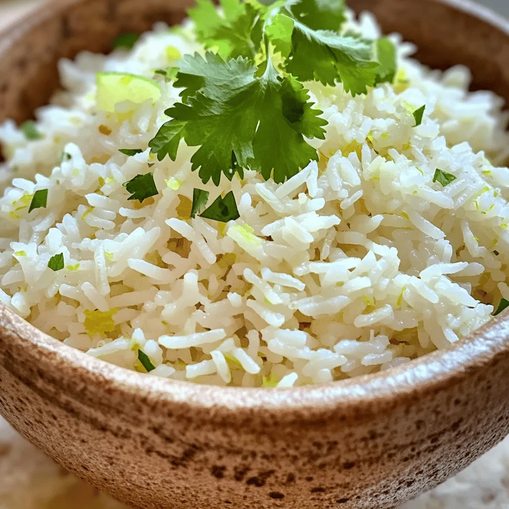 - 1 Tasse Jasminreis - 1 Dose (13,5 oz) Kokosmilch - 1 Limette (abgerieben und ausgepresst) Die Hauptzutaten machen diesen Reis besonders. Jasminreis hat einen feinen Duft und eine zarte Textur. Kokosmilch sorgt für einen cremigen Geschmack. Die Limette bringt Frische und eine tolle Säure. Diese drei Zutaten sind einfach zu finden und machen den Reis zu einem Hit. - 1 Esslöffel brauner Zucker - 1/2 Teelöffel Salz - Frischer Koriander oder Petersilie zur Garnierung (optional) Zusätzliche Zutaten heben den Geschmack hervor. Brauner Zucker gibt eine süße Note. Salz verstärkt die Aromen und balanciert die Süße. Ein wenig frischer Koriander oder Petersilie macht den Reis schön anzusehen. Diese Aromen machen dein Gericht noch besser. Wenn du die [Full Recipe] befolgst, wirst du den perfekten Kokos-Limetten-Reis zaubern. Um den Reis vorzubereiten, spüle den Jasminreis gründlich ab. Dies ist wichtig, um überschüssige Stärke zu entfernen. Wenn das Wasser klar bleibt, ist der Reis bereit. Mische dann die Kokosmilch mit Wasser im Verhältnis 1 zu 1. Das gibt dem Reis einen tollen Geschmack. Für das Kochen bringe die Mischung aus Reis, Kokosmilch und Wasser zum Simmern. Achte darauf, die Hitze zu reduzieren, sobald es blubbert. Decke den Topf dann mit einem Deckel ab. Lass den Reis 15 bis 20 Minuten köcheln. Bis die Flüssigkeit fast ganz aufgesogen ist, ist der Reis perfekt. Nach dem Kochen nimm den Topf vom Herd. Lass den Reis für fünf Minuten abgedeckt ruhen. So kann sich die Struktur festigen. Danach lockere den Reis mit einer Gabel auf und würze ihn nach deinem Geschmack. Jetzt ist der Kokos-Limetten-Reis bereit zum Servieren. Für das volle Geschmackserlebnis, schau dir das [Full Recipe] an. Um die perfekte Konsistenz für deinen Kokos-Limetten-Reis zu erreichen, achte auf die Kochzeit. Stelle sicher, dass du den Reis nicht zu lange kochst. Nach 15 bis 20 Minuten sollte der Reis zart sein. Die richtige Zeit ist wichtig, um die Textur zu bewahren. Das Ruhen des Reises ist ebenfalls wichtig. Nach dem Kochen lasse den Reis fünf Minuten abgedeckt ruhen. Dies hilft, die Struktur zu festigen. So wird der Reis lockerer und fluffiger. Um den Geschmack zu verbessern, verwende Limettenzest. Dieser bringt frische Aromen. Reibe die Schale der Limette vor dem Auspressen ab. Füge sie in die Mischung, um mehr Tiefe zu schaffen. Du kannst auch Gewürze und frische Kräuter hinzufügen. Probiere Koriander oder Petersilie. Diese geben dem Reis einen zusätzlichen Kick und machen ihn noch leckerer. Eine schöne Anrichtung macht viel aus. Serviere den Reis in einer bunten Schüssel. Das sieht nicht nur gut aus, sondern hebt auch das Gericht hervor. Zusätzlich kannst du Limettenscheiben neben den Reis legen. Das sorgt für einen frischen Akzent und macht das Gericht einladender. Mit diesen Tipps wird dein Kokos-Limetten-Reis zum echten Hingucker. {{image_4}} Du kannst Kokos-Limetten-Reis mit verschiedenen Reissorten zubereiten. Eine gute Wahl ist Vollkornreis. Vollkornreis hat mehr Ballaststoffe und Nährstoffe. Es hat auch einen nussigen Geschmack. Basmati-Reis ist eine weitere tolle Option. Er hat ein feines Aroma und eine lockere Konsistenz. Beide Varianten bieten dir eine gesunde und schmackhafte Basis. Um den Reis noch interessanter zu machen, füge fruchtige Aromen hinzu. Ananas oder Mango passen perfekt. Diese Früchte bringen Süße und Frische. Du kannst auch etwas Chili hinzufügen, wenn du es schärfer magst. Ein wenig Schärfe balanciert die Süße der Kokosmilch aus. Experimentiere mit diesen Geschmäckern, um deinen perfekten Reis zu finden. Wenn du vegane oder glutenfreie Optionen brauchst, gibt es einfache Ersetzungen. Für die Kokosmilch kannst du eine pflanzliche Alternative wählen. Mandeldrink oder Sojamilch sind gute Optionen. Stelle sicher, dass diese Produkte auch glutenfrei sind. Viele Marken bieten glutenfreie Kokosmilch an. So kannst du sicher sein, dass dein Gericht für alle geeignet ist. Du kannst das vollständige Rezept für Kokos-Limetten-Reis [hier](#) finden. Wenn du Kokos-Limetten-Reis übrig hast, kannst du ihn einfach aufbewahren. - Kühlschranklagerung: Lass den Reis zuerst abkühlen. Fülle ihn dann in einen luftdichten Behälter. Im Kühlschrank bleibt er bis zu drei Tage frisch. - Gefrieroptionen: Du kannst den Reis auch einfrieren. Fülle ihn in einen gefrierfesten Beutel. Drücke die Luft heraus und schließe ihn gut. So hält er bis zu drei Monate. Wenn du den Reis wieder genießen willst, gibt es einfache Methoden. - Mikrowellenanleitung: Gib den Reis in eine mikrowellengeeignete Schüssel. Füge einen Esslöffel Wasser hinzu, um die Feuchtigkeit zu halten. Decke die Schüssel ab und erhitze sie in kurzen 30-Sekunden-Intervallen. Rühre den Reis zwischendurch um, bis er warm ist. - Auf dem Herd aufwärmen: Gib den Reis in einen kleinen Topf. Füge etwas Wasser hinzu und erwärme ihn bei niedriger Hitze. Rühre regelmäßig, um ein Anbrennen zu vermeiden. Es ist wichtig, die Haltbarkeit des Reises zu beachten. - Informationen zur Haltbarkeit im Kühlschrank: Der Lebensmittel bleibt im Kühlschrank etwa drei Tage frisch. Nach dieser Zeit kann er verderben. - Tipps zum Vermeiden von Verderb: Achte darauf, den Reis in einem luftdichten Behälter zu lagern. Vermeide Temperaturschwankungen, die das Wachstum von Bakterien fördern können. Die Zubereitung dauert insgesamt etwa 30 Minuten. Die Vorbereitungszeit beträgt etwa 5 Minuten. Die Kochzeit liegt zwischen 15 und 20 Minuten. In dieser Zeit kocht der Reis in der köstlichen Kokosmilch und nimmt die Aromen auf. Ja, du kannst den Reis im Voraus machen. Das spart Zeit beim Kochen. Du kannst ihn leicht aufwärmen, wenn du ihn brauchst. So hast du immer eine schnelle Beilage bereit. Das macht das Kochen an einem geschäftigen Tag einfacher. Kokos-Limetten-Reis passt toll zu vielen Gerichten. Er ergänzt perfekt gegrilltes Hähnchen oder Fisch. Auch Currys oder Gemüsegerichte sind eine gute Wahl. Die frischen Aromen des Reises machen jedes Gericht lebendig. Ja, du kannst Kokosmilch ersetzen. Eine gute Alternative ist Mandelmilch oder Hafermilch. Diese haben einen anderen Geschmack, aber sie funktionieren gut. Achte darauf, ungesüßte Varianten zu wählen, um den Geschmack nicht zu verändern. Um klebrigen Reis zu vermeiden, spüle den Reis gut ab. Das Entfernen von überschüssiger Stärke ist wichtig. Verwende das richtige Verhältnis von Wasser zu Kokosmilch. Lass den Reis nach dem Kochen ruhen, damit er seine perfekte Konsistenz erreicht. Kokos-Limetten-Reis ist einfach und schmackhaft. Diese Anleitung zeigt, wie du die besten Zutaten auswählst, den Reis perfekt kochst und ihn hübsch präsentierst. Denk an Variationen mit unterschiedlichen Reissorten oder fruchtigen Zutaten. Die Aufbewahrung ist auch einfach. Folge diesen Schritten und Tipps, um leckeren Reis zu kreieren, der deine Gerichte ergänzt. Experimentiere und finde deine persönliche Note. Der Spaß beginnt in deiner Küche!