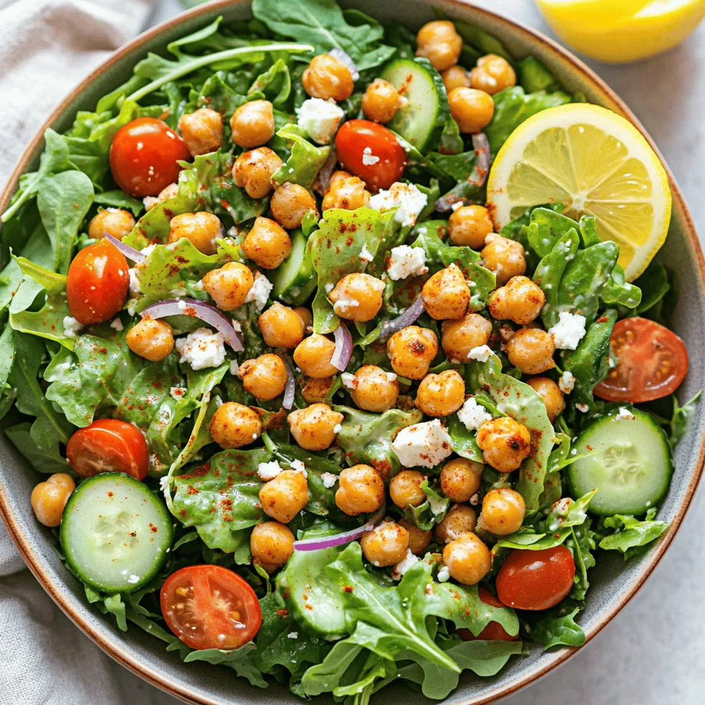 Kichererbsen und deren Vorbereitung Für diesen Salat verwende ich eine Dose Kichererbsen. Das macht es einfach. Du musst sie zuerst abtropfen und gut abspülen. So entfernst du die Konservierungsstoffe. Dann tupfe die Kichererbsen mit einem Küchentuch trocken. Dies hilft, sie knusprig zu machen. Salatblätter und Gemüse Ich mag gemischte Salatblätter wie Römersalat, Spinat und Rucola. Sie geben dem Salat frische Farbe und Textur. Kirschtomaten sind ebenfalls wichtig. Halbiere sie für mehr Geschmack. Eine gewürfelte Gurke sorgt für einen knackigen Biss. Eine dünn geschnittene rote Zwiebel bringt einen süßen, scharfen Kontrast. Optionale Zutaten wie Feta-Käse und Dressing Feta-Käse ist eine tolle Ergänzung, wenn du ihn magst. Er fügt einen salzigen Geschmack hinzu. Für das Dressing empfehle ich Tahini. Du kannst es kaufen oder selbst machen. Ein Spritzer frischer Zitronensaft ist auch eine gute Idee. Für die vollständige Liste der Zutaten, schau dir das Rezept an: [Full Recipe]. Um die Kichererbsen knusprig zu machen, beginne mit dem Trocknen. Lege die abgetropften Kichererbsen auf ein sauberes Küchentuch. Tupfe sie gut trocken. Das hilft, die Feuchtigkeit zu entfernen. So werden sie im Ofen schön knusprig. Für das Würzen mische die Kichererbsen mit Olivenöl, geräucherter Paprika, Knoblauchpulver und Kreuzkümmel. Verwende auch Salz und Pfeffer nach Geschmack. Diese Gewürze geben den Kichererbsen einen tollen Geschmack. Backe die Kichererbsen bei 200 °C. Lege sie auf ein Backblech mit Backpapier. Achte darauf, dass sie in einer einzigen Schicht liegen. Backe sie für 25 bis 30 Minuten. Schüttle das Blech einmal, damit sie gleichmäßig garen. Wenn sie goldbraun sind, sind sie fertig. Jetzt ist es Zeit, den Salat zu machen. Nimm eine große Schüssel und mische die Salatblätter, Kirschtomaten, Gurke und rote Zwiebel. Diese frischen Zutaten machen den Salat lecker und bunt. Wenn die Kichererbsen fertig sind, lasse sie kurz abkühlen. Danach fügen wir sie zum Salat hinzu. Das gibt dem Salat einen schönen Crunch. Träufle das Tahini-Dressing über den Salat. Mische alles vorsichtig, damit die Kichererbsen nicht zerdrückt werden. Wenn du magst, streue den Feta-Käse und die frische Petersilie darüber. So sieht der Salat noch schöner aus. Für das gesamte Rezept, schau dir den Knisprigen Kichererbsensalat an. Um perfekte Kichererbsen zu backen, muss man einige Fehler vermeiden. Zuerst sollten die Kichererbsen gut abgetropft und trocken sein. Feuchtigkeit macht sie weich. Tupfen Sie sie mit einem Küchentuch ab, um die Haut zu entfernen. Das hilft, sie knusprig zu halten. Eine gleichmäßige Schicht auf dem Blech ist wichtig. Schütteln Sie das Blech während des Backens, um eine gleichmäßige Bräunung zu erreichen. Für zusätzlichen Geschmack können Sie verschiedene Gewürze verwenden. Neben geräucherter Paprika sind Kreuzkümmel und Knoblauchpulver großartig. Sie können auch Chili-Pulver für etwas Schärfe oder italienische Kräuter für einen anderen Geschmack hinzufügen. Experimentieren Sie und finden Sie Ihre Lieblingskombination. Für mehr Vielfalt können Sie den Salat mit anderen Gemüse- und Obstsorten anpassen. Paprika, Karotten oder Avocado passen gut dazu. Frische Früchte wie Äpfel oder Orangen bringen eine süße Note. Diese Kombinationen machen den Salat bunt und nahrhaft. Dressing-Variationen können den Geschmack ebenfalls verändern. Ein einfaches Zitronen-Olivenöl-Dressing ist leicht und frisch. Für eine cremige Note probieren Sie Joghurt oder Avocado-Dressing. Diese Dressings sind einfach zuzubereiten und passen gut zu vielen Zutaten. Für vegane und glutenfreie Optionen verwenden Sie einfach Pflanzenöl und glutenfreies Brot. So bleibt der Salat für alle geeignet. Jeder kann diesen knusprigen Kichererbsensalat genießen. {{image_4}} Im Sommer ist dieser Salat frisch und leicht. Ich benutze gerne saftige Tomaten und knackige Gurken. Diese Zutaten machen den Salat kühl und erfrischend. Fügen Sie auch frische Kräuter wie Basilikum oder Minze hinzu. Diese Kräuter bringen einen tollen Geschmack. Im Winter wechsle ich zu robusteren Gemüsesorten. Rote Beete oder Karotten sind perfekt. Sie geben dem Salat Farbe und Süße. Auch gerösteter Kürbis ist eine tolle Ergänzung. Diese Gemüsesorten machen den Salat sättigender und warm. Um den Salat noch nahrhafter zu machen, füge ich proteinreiche Zutaten hinzu. Gekochte Quinoa oder Linsen sind super Optionen. Diese Zutaten passen gut zu den Kichererbsen und machen den Salat vollwertiger. Für vegane Proteinquellen sind Tofu oder Tempeh ideal. Diese können leicht gewürzt und knusprig gebraten werden. So fügen Sie mehr Geschmack und Textur hinzu. Eine weitere Möglichkeit sind Nüsse oder Samen wie Sonnenblumenkerne. Diese geben einen tollen Crunch und sind sehr gesund. Diese Variationen sorgen dafür, dass der Kichererbsensalat nie langweilig wird. Jedes Mal kann man etwas Neues ausprobieren. Für das vollständige Rezept schauen Sie sich den Knisprigen Kichererbsensalat an. Um den Kichererbsensalat frisch zu halten, lagere ihn im Kühlschrank. Verwende einen luftdichten Behälter. So bleibt der Salat knackig und lecker. Achte darauf, die Kichererbsen separat zu halten, wenn du sie für eine längere Zeit aufbewahrst. Der Salat bleibt etwa drei Tage frisch. Die Kichererbsen verlieren nach ein paar Tagen etwas von ihrer Knusprigkeit. Das ist normal. Um die Frische zu bewahren, esse den Salat am besten innerhalb von zwei Tagen. Wenn du Reste hast, stelle sicher, dass sie gut verpackt sind. So vermeidest du, dass der Salat matschig wird. Wenn du Reste hast, kannst du kreativ werden. Zum Beispiel, verwandle den Salat in eine Wrap-Füllung. Nimm ein Tortilla und fülle sie mit dem Salat. Das ist lecker und macht satt. Eine andere Idee ist, den Salat in eine Quiche zu geben. Du kannst die Kichererbsen auch in einer Suppe verwenden. Füge sie einfach zu einer Gemüsebrühe hinzu. Eine weitere Möglichkeit ist, die Kichererbsen über Pasta zu streuen. Das gibt eine schöne Textur und einen tollen Geschmack. So hast du viele leckere Optionen mit deinen Resten! Um Kichererbsen knusprig zu machen, gibt es einige einfache Methoden. - Trocknen: Tupfe die Kichererbsen nach dem Abtropfen gut trocken. Feuchtigkeit macht sie weich. - Öl verwenden: Mische sie mit etwas Olivenöl und Gewürzen. Das Öl hilft bei der Knusprigkeit. - Hohe Temperatur: Backe sie bei 200 °C (400 °F). Hohe Hitze sorgt für eine gute Röstung. - Einzelne Schicht: Lege die Kichererbsen auf ein Blech in einer einzigen Schicht. So werden sie gleichmäßig knusprig. Diese Schritte machen deine Kichererbsen lecker und knusprig. Ja, du kannst den Salat im Voraus zubereiten, aber mit einigen Tipps. - Kichererbsen: Bereite sie am selben Tag zu, damit sie frisch und knusprig bleiben. - Gemüse: Wasche und schneide das Gemüse im Voraus. Lagere es in einem luftdichten Behälter. - Dressing: Mache das Dressing separat. So bleibt der Salat frisch und nicht matschig. Wenn du alles so aufbewahrst, ist der Salat am nächsten Tag noch lecker. Zu diesem Salat passen viele Dressings gut. Hier sind ein paar beliebte Ideen: - Tahini-Dressing: Cremig und nussig, perfekt für Kichererbsen. - Zitronen-Vinaigrette: Frisch und leicht, gibt dem Salat einen tollen Kick. - Joghurt-Dressing: Macht den Salat schön cremig und lecker. Du kannst diese Dressings selbst machen oder fertig kaufen. Sie passen toll zu deinem knusprigen Kichererbsensalat. Wenn du mehr über Dressings erfahren möchtest, schau dir die Rezepte in der Full Recipe an! In diesem Artikel habe ich die wichtigsten Zutaten für einen leckeren Kichererbsensalat erklärt. Du hast gelernt, wie du Kichererbsen vorbereitest und den Salat zubereitest. Ich habe dir Tipps gegeben, um die perfekten Kichererbsen zu backen und wie du den Salat anpassen kannst. Denk daran, mit verschiedenen Gemüsen und Dressings zu experimentieren. So bleibt dein Gericht frisch und spannend. Probiere die Ideen aus und mache deinen Salat zum Star. Viel Spaß beim Kochen und genießen!