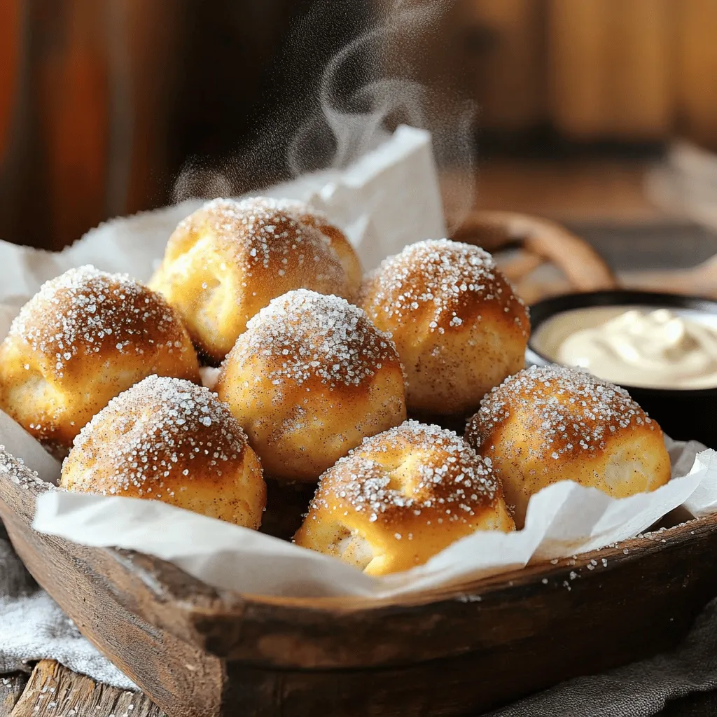 Für die Zimt-Zucker Brezel Häppchen benötigst du folgende Hauptzutaten: - 1 ½ Tassen warmes Wasser (43°C bis 46°C) - 1 Päckchen (2 ¼ Teelöffel) Trockenhefe - 2 Esslöffel Kristallzucker - 4 Tassen Weizenmehl (Typ 550) - ½ Teelöffel Salz - ¼ Tasse Natron - 4 Esslöffel ungesalzene Butter, geschmolzen Diese Zutaten bilden die Basis für deinen Teig. Das warme Wasser aktiviert die Hefe, und das Mehl gibt Struktur. Die Brezelhäppchen erhalten ihren süßen und würzigen Geschmack durch diese Zutaten für die Beschichtung: - ½ Tasse Kristallzucker - 2 Teelöffel gemahlener Zimt - Grobes Meersalz, zum Bestreuen Die Zimt-Zucker-Mischung verwandelt die Häppchen in ein köstliches Snack-Erlebnis. Das grobe Meersalz sorgt für den perfekten Kontrast. Falls du einige Zutaten nicht zur Hand hast, gibt es Alternativen: - Verwende Honig oder Ahornsirup anstelle von Kristallzucker. - Du kannst auch Vollkornmehl statt Weißmehl verwenden. - Statt Butter kannst du Kokosöl nutzen, um die Brezelhäppchen vegan zu machen. Diese Anpassungen helfen dir, die Brezelhäppchen ganz nach deinem Geschmack zuzubereiten. Für das vollständige Rezept kannst du auf die [Full Recipe] zurückgreifen, um alles genau nachzulesen. Zuerst musst du den Hefeteig zubereiten. Gieße 1 ½ Tassen warmes Wasser in eine große Schüssel. Achte darauf, dass das Wasser nicht zu heiß ist. Füge ein Päckchen Trockenhefe und 2 Esslöffel Kristallzucker hinzu. Rühre die Mischung gut um und lasse sie für 5 Minuten ruhen. Du wirst sehen, wie die Hefe schaumig wird. Das zeigt, dass sie aktiv ist. Jetzt ist es Zeit, das Mehl und das Salz hinzuzufügen. Vermenge 4 Tassen Weizenmehl und ½ Teelöffel Salz mit der Hefemischung. Rühre, bis sich ein Teig bildet. Knete den Teig dann auf einer bemehlten Fläche für etwa 5 Minuten. Der Teig sollte glatt und elastisch sein. Danach lege ihn in eine gefettete Schüssel und decke ihn mit einem Tuch ab. Lass ihn an einem warmen Ort für etwa 1 Stunde ruhen, bis er sich verdoppelt hat. Sobald der Teig aufgegangen ist, drücke ihn sanft zusammen. Teile ihn in kleine Stücke von etwa 2,5 cm. Rolle jedes Stück zu einem langen Strang. Du kannst die Stränge zu Brezeln oder Kugeln formen. Das macht Spaß und ist einfach! Bereite auch eine Natronlösung vor. Koche 10 Tassen Wasser und füge ¼ Tasse Natron hinzu. Lass die Brezelhäppchen vorsichtig für 30 Sekunden in diese Lösung gleiten. Das macht sie schön weich und gibt ihnen die klassische Brezel-Note. Entferne sie mit einem Schaumlöffel und lege sie auf ein Backblech mit Backpapier. Heize deinen Ofen auf 220°C vor. Bestreiche die Oberseiten der Brezelhäppchen großzügig mit geschmolzener Butter. Mische in einer kleinen Schüssel ½ Tasse Kristallzucker mit 2 Teelöffeln Zimt. Streue diese Mischung gleichmäßig über die Häppchen. Vergiss nicht, leicht grobes Meersalz darüber zu streuen. Backe die Brezelhäppchen für 12 bis 15 Minuten. Sie sind fertig, wenn sie goldbraun sind. Nimm sie aus dem Ofen und lasse sie kurz auf einem Kuchengitter abkühlen. Als Tipp: Serviere die warmen Häppchen in einem Korb. Ein kleiner Frischkäse-Dip macht das Erlebnis noch besser. Für die genauen Zutaten und die Zubereitung sieh dir das [Full Recipe] an. Wenn dein Teig nicht aufgeht, kann das mehrere Gründe haben. Zuerst überprüfe die Hefe. Sie muss frisch sein und sollte aktiv werden. Wenn du das warme Wasser hinzufügst, achte darauf, dass es nicht zu heiß ist. Zu heiß kann die Hefe töten. Das Wasser sollte zwischen 43°C und 46°C liegen. Wenn du alles richtig machst, sollte der Teig nach einer Stunde aufgegangen sein. Die richtige Backzeit ist entscheidend für goldene Brezelhäppchen. Heize den Ofen auf 220°C vor. Backe die Häppchen für 12 bis 15 Minuten. Pass auf, dass sie nicht zu dunkel werden. Ein guter Tipp: Schau dir die Farbe an. Wenn sie goldbraun sind, sind sie bereit. Um die Häppchen frisch zu halten, lass sie zuerst auf einem Kuchengitter abkühlen. Bewahre sie dann in einem luftdichten Behälter auf. Wenn du sie länger aufbewahren willst, friere sie ein. So bleiben sie mehrere Wochen frisch. Zum Aufwärmen leg sie einfach für einige Minuten in den Ofen. So schmecken sie fast wie frisch gebacken. Für das vollständige Rezept, schau dir die Anleitung für Zimt-Zucker Brezel Häppchen an. {{image_4}} Es gibt viele Wege, deine Zimt-Zucker Brezel Häppchen zu verfeinern. Du kannst zum Beispiel die Zimt-Zucker Mischung durch andere Gewürze ersetzen. Probiere Vanillezucker oder Kakao. Diese können einen neuen Geschmack bringen. Auch Nüsse sind eine tolle Option. Zerhackte Mandeln oder Walnüsse geben einen knusprigen Biss. Für alle, die glutenfrei essen, gibt es gute Optionen. Nutze eine glutenfreie Mehlmischung. Diese findest du in vielen Supermärkten. Achte darauf, dass die Mischung auch für Hefe geeignet ist. Du kannst auch Mandelmehl verwenden. Das gibt einen nussigen Geschmack. Die Textur kann sich jedoch etwas ändern, also sei bereit, etwas zu experimentieren. Füllungen machen deine Brezelhäppchen spannend. Du kannst Käse oder Schokolade hineinlegen. Für eine fruchtige Note, füge etwas Marmelade hinzu. Auch eine Mischung aus Zimt und Zucker in der Mitte kann toll sein. Denke daran, die Füllung nicht zu viel zu machen. So bleibt der Teig schön und fluffig. Diese Variationen machen dein Rezept noch interessanter. Probiere sie aus und finde deine Lieblingskombination! Für das komplette Rezept, schau dir die [Full Recipe] an. Um die Zimt-Zucker Brezel Häppchen frisch zu halten, lagere sie in einem luftdichten Behälter. Das schützt sie vor Feuchtigkeit und hält sie knusprig. Du kannst auch ein Stück Brot in den Behälter legen. Das hilft, die Feuchtigkeit zu regulieren. Vermeide es, sie in den Kühlschrank zu legen, da die Kälte die Textur verändern kann. Wenn du die Brezelhäppchen richtig lagerst, bleiben sie etwa 2 bis 3 Tage frisch. Nach dieser Zeit können sie trocken oder zäh werden. Du kannst sie auch im Ofen bei niedriger Temperatur kurz aufbacken. So werden sie wieder knusprig und lecker. Du kannst die Brezelhäppchen auch einfrieren. Lass sie zuerst vollständig abkühlen. Lege sie dann in einen gefrierfesten Behälter oder in einen Gefrierbeutel. So bleiben sie bis zu 2 Monate haltbar. Zum Auftauen lege sie einfach für einige Stunden in den Kühlschrank. Du kannst sie dann im Ofen oder in der Mikrowelle aufwärmen. So schmecken sie fast wie frisch gebacken! Um die besten Zimt-Zucker Brezel Häppchen zu machen, beginne mit frischer Hefe. Sie ist der Schlüssel zu einem fluffigen Teig. Achte auch darauf, dass dein Wasser warm, aber nicht zu heiß ist. Das sorgt dafür, dass die Hefe aktiv wird. Mische die Zutaten gut. Knete den Teig, bis er glatt ist. Lass ihn dann an einem warmen Ort ruhen. Die Natronlösung ist wichtig für die Textur. Sie verleiht den Brezelhäppchen die typische Farbe und den Geschmack. Achte darauf, die Häppchen für genau 30 Sekunden in die Lösung zu tauchen. Das macht sie außen knusprig und innen weich. Verwende frisch gemahlenen Zimt und hochwertigen Zucker für die beste Geschmackskombination. Streue die Mischung großzügig über die Häppchen, bevor du sie backst. Fertige Brezelhäppchen kannst du in vielen Bäckereien oder Supermärkten finden. Oft bieten auch spezielle Snackläden diese an. Achte auf die Zutatenliste. Einige sind frisch, während andere tiefgefroren sind. Wenn du frische Brezelhäppchen suchst, besuche lokale Märkte oder Food-Trucks. Diese bieten oft hausgemachte Optionen an. So kannst du auch neue Geschmäcker entdecken. Ja, du kannst das Rezept anpassen! Wenn du zum Beispiel weniger Zucker willst, reduziere die Menge in der Beschichtung. Du kannst auch andere Gewürze wie Muskat oder Vanille hinzufügen. Für eine glutenfreie Option verwende glutenfreies Mehl. Achte darauf, dass du die richtige Mischung wählst. Du kannst auch gefüllte Brezelhäppchen machen. Fülle sie mit Käse oder Schokolade, bevor du sie backst. Das Rezept ist flexibel. Experimentiere und finde deine Lieblingsversion! Für das vollständige Rezept besuche den Abschnitt über die Zutaten. Zimt-Zucker Brezel Häppchen sind einfach und lecker. Wir haben über die besten Zutaten, die Zubereitung und nützliche Tipps gesprochen. Du kannst auch Variationen ausprobieren, um deinen Geschmack zu treffen. Die richtige Lagerung hilft, die Häppchen frisch zu halten. Sei kreativ mit den Zutaten und genieße deine eigenen Brezelhäppchen. Ich hoffe, du hast viel Spaß beim Ausprobieren und Teilen deiner Ergebnisse!