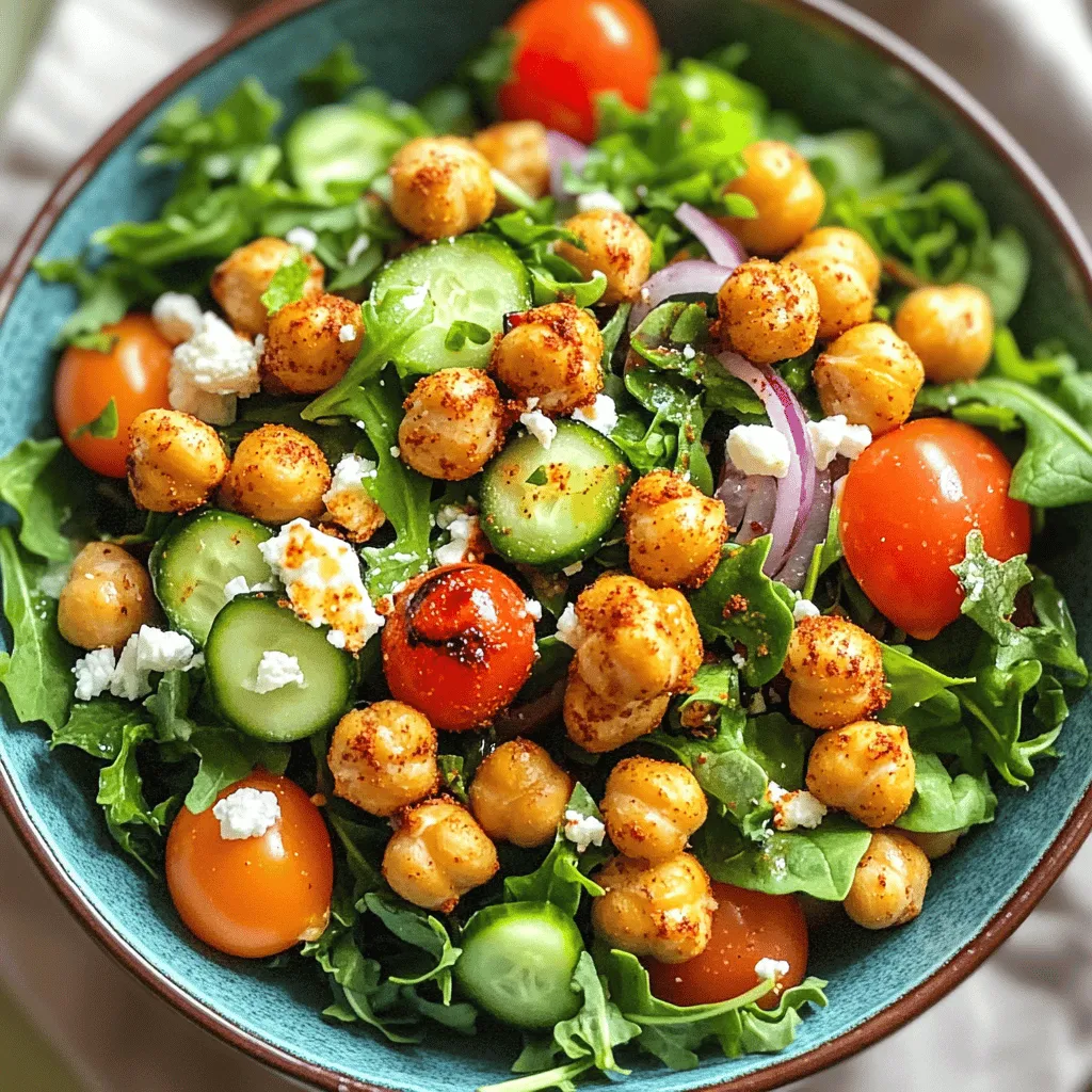 Für diesen knusprigen Kichererbsensalat benötigen wir einige wichtige Zutaten. Hier ist, was du brauchst: - 1 Dose (425 g) Kichererbsen, abgespült und abgetropft - 4 Tassen gemischter grüner Salat (Spinat, Rucola und Grünkohl) - 1 Tasse Kirschtomaten, halbiert - ½ Gurke, gewürfelt - ¼ rote Zwiebel, dünn geschnitten Kichererbsen sind die Hauptzutat. Sie sind reich an Protein und Ballaststoffen. Die grünen Blätter bringen Frische und Farbe. Kirschtomaten und Gurken geben Süße und Crunch. Die rote Zwiebel sorgt für einen leichten Biss. Die Gewürze und Öle sind wichtig für den Geschmack. Hier sind die Zutaten: - 2 Esslöffel Olivenöl - 1 Teelöffel geräucherter Paprika - ½ Teelöffel Knoblauchpulver - ½ Teelöffel Kreuzkümmel - Salz und Pfeffer nach Geschmack Olivenöl sorgt für einen feinen Geschmack und hilft beim Rösten der Kichererbsen. Paprika gibt eine rauchige Note. Knoblauchpulver und Kreuzkümmel fügen Tiefe hinzu. Salz und Pfeffer runden alles ab. Wenn du den Salat noch besser machen möchtest, kannst du folgende Zutaten hinzufügen: - ¼ Tasse Feta-Käse, zerbröselt (optional) - 2 Esslöffel Zitronensaft - 1 Esslöffel Balsamico-Essig - Frische Petersilie zum Garnieren Feta-Käse bringt eine salzige, cremige Note. Zitronensaft und Balsamico-Essig sorgen für einen frischen Kick. Petersilie sieht nicht nur gut aus, sondern schmeckt auch frisch. Für das vollständige Rezept, sieh dir den [Full Recipe] an. Zuerst heize deinen Ofen auf 200°C vor. Lege ein Backblech mit Backpapier aus. Nimm eine Dose Kichererbsen und spüle sie gut ab. Das hilft, den überschüssigen Natriumgehalt zu reduzieren. Gib die Kichererbsen in eine Schüssel. Füge zwei Esslöffel Olivenöl hinzu. Mische dann einen Teelöffel geräucherten Paprika, ½ Teelöffel Knoblauchpulver, ½ Teelöffel Kreuzkümmel, Salz und Pfeffer nach Geschmack dazu. Rühre alles gut um, bis die Kichererbsen gleichmäßig bedeckt sind. Verteile sie auf dem Blech in einer einzelnen Schicht. Backe die Kichererbsen für 25-30 Minuten. Schüttle das Blech nach 15 Minuten. So garen die Kichererbsen gleichmäßig und werden knusprig. Du willst, dass sie goldbraun sind, damit der Geschmack perfekt wird. Während die Kichererbsen backen, kannst du den Salat vorbereiten. Nimm eine große Schüssel. Gib vier Tassen gemischten grünen Salat hinein. Ich empfehle Spinat, Rucola und Grünkohl. Das bringt viel Geschmack und Nährstoffe. Füge eine Tasse halbierte Kirschtomaten und ½ gewürfelte Gurke hinzu. Schneide auch ¼ rote Zwiebel dünn. Gib alles in die Schüssel und mische gut. Jetzt bereite das Dressing vor. In einer kleinen Schüssel verquirle zwei Esslöffel Zitronensaft und einen Esslöffel Balsamico-Essig. Das gibt dem Salat einen frischen Kick. Träufle das Dressing über den Salat und vermenge alles vorsichtig. Sobald die Kichererbsen fertig sind, nimm sie aus dem Ofen. Lass sie kurz abkühlen. Füge die knusprigen Kichererbsen zu deinem Salat hinzu. Mische alles gut durch. Wenn du magst, streue ¼ Tasse zerbröselten Feta-Käse darüber. Das ist optional, aber sehr lecker. Garniere den Salat mit frischer Petersilie für eine schöne Farbe. Serviere den Salat in Einzelportionen. Du kannst ihn auch auf großen Tellern anrichten. Drizzle etwas extra Balsamico-Essig obenauf. So wird dein Salat noch schmackhafter und schöner. Für das vollständige Rezept, schau dir die Full Recipe an. Um knusprige Kichererbsen zu bekommen, ist es wichtig, sie gut abzutrocknen. Nach dem Abspülen der Kichererbsen, tupfe sie mit einem Küchentuch trocken. Das hilft, die Feuchtigkeit zu reduzieren. Verwende dann Olivenöl und die richtigen Gewürze. Achte darauf, die Kichererbsen in einer einzigen Schicht auf das Backblech zu legen. So wird jede Bohne gleichmäßig gebacken. Backe sie bei 200°C für 25 bis 30 Minuten. Schüttle das Blech in der Mitte, um eine gleichmäßige Bräunung zu erzielen. Ein guter Salat braucht eine Mischung aus Texturen und Geschmäckern. Verwende frische grüne Blätter wie Spinat, Rucola und Grünkohl. Diese geben Knackigkeit. Füge auch süße Kirschtomaten und knackige Gurken hinzu. Rote Zwiebeln bringen einen scharfen Geschmack. Wenn du möchtest, streue etwas Feta-Käse darüber. Er fügt Cremigkeit hinzu und passt gut zu den Kichererbsen. Experimentiere mit verschiedenen Zutaten, um deinen perfekten Salat zu finden. Das Dressing macht einen großen Unterschied. Eine einfache Mischung aus Zitronensaft und Balsamico-Essig passt wunderbar. Das gibt Frische und Säure. Du kannst auch Honig oder Senf hinzufügen, um den Geschmack zu variieren. Für eine cremigere Option kannst du Joghurt verwenden. Mische das Dressing gut, bevor du es über den Salat gibst. So verteilt sich der Geschmack gleichmäßig. Probiere verschiedene Dressings, um neue Geschmäcker zu entdecken. Für das vollständige Rezept besuche die Seite Krossen Kichererbsensalat. {{image_4}} Du kannst diesen Salat leicht anpassen. Um ihn vegan zu machen, lasse den Feta-Käse einfach weg. Stattdessen kannst du Avocado hinzufügen. Diese macht den Salat cremig. Auch Nüsse oder Samen sind tolle Ergänzungen. Sie bringen Crunch und gesunde Fette. Für mehr Geschmack kannst du verschiedene Zutaten hinzufügen. Probiere gebratene Paprika oder Oliven. Diese bringen eine salzige Note. Auch frische Kräuter wie Basilikum oder Minze machen deinen Salat frisch. Wenn du es scharf magst, füge etwas Jalapeño hinzu. Das gibt einen tollen Kick. Nutze saisonale Zutaten, um Abwechslung zu bieten. Im Sommer sind frische Erdbeeren oder Pfirsiche lecker. Sie geben dem Salat Süße. Im Herbst passen geröstete Kürbiswürfel gut dazu. Diese machen den Salat herzhaft. Du kannst auch verschiedene Blattsalate verwenden. So bleibt dein Salat immer spannend. Wenn du Reste hast, bewahre den Salat in einem luftdichten Behälter auf. Das hält ihn frisch. Lege die Kichererbsen getrennt vom Salat. So bleiben sie knusprig. Wenn du alles zusammenlagerst, wird der Salat schnell matschig. Du kannst die Reste bis zu drei Tage im Kühlschrank aufbewahren. Um matschige Kichererbsen zu vermeiden, lagere sie separat. Füge sie erst kurz vor dem Servieren hinzu. Außerdem kannst du die Kichererbsen nach dem Backen abkühlen lassen. So bleibt ihre Knusprigkeit erhalten. Du kannst auch mehr Gewürze verwenden, um den Geschmack zu verbessern. Im Kühlschrank hält sich der Kichererbsensalat etwa drei Tage. Achte darauf, ihn gut abzudecken. Nach ein paar Tagen kann der Salat an Geschmack verlieren. Wenn du einen frischen Geschmack möchtest, mache nur die Menge, die du brauchst. So bleibt der Salat immer lecker. Für das komplette Rezept, besuche die Seite mit dem Full Recipe. Du kannst den Kichererbsensalat bis zu drei Tage im Kühlschrank aufbewahren. Stelle sicher, dass du ihn in einem luftdichten Behälter lagerst. Wenn du die Kichererbsen und den Salat separat aufbewahrst, bleiben sie länger frisch. Die Kichererbsen bleiben knusprig, wenn sie nicht mit dem Dressing in Berührung kommen. So schmeckt dein Salat auch nach ein paar Tagen noch lecker. Ja, du kannst andere Hülsenfrüchte verwenden. Bohnen, Linsen oder Erbsen sind tolle Optionen. Achte darauf, die Kochzeiten anzupassen, falls nötig. Zum Beispiel brauchen Linsen weniger Zeit als Kichererbsen. Du kannst auch verschiedene Sorten mischen, um mehr Textur und Geschmack zu bekommen. Experimentiere mit deinen Lieblingssorten, um einen einzigartigen Salat zu kreieren. Kichererbsen sind sehr gesund. Sie sind reich an Ballaststoffen, was gut für die Verdauung ist. Zudem enthalten sie viel Eiweiß, was wichtig für die Muskulatur ist. Kichererbsen sind auch eine gute Quelle für Vitamine und Mineralien wie Eisen und Magnesium. Diese Nährstoffe helfen, dein Immunsystem zu stärken. Regelmäßiger Verzehr kann auch das Risiko von Herzkrankheiten senken. Sie sind also eine köstliche und nahrhafte Ergänzung zu deinem Speiseplan. Kichererbsensalat ist einfach und lecker. Wir haben die Hauptzutaten, Gewürze und optionale Zutaten besprochen. Ich habe dir eine Schritt-für-Schritt-Anleitung gegeben, um den perfekten Salat zuzubereiten. Knusprige Kichererbsen und gute Dressing-Variationen sind wichtig. Variationen bringen neuen Geschmack, und die Lagerung ist leicht. Ob du Fragen zur Haltbarkeit oder den Vorteilen von Kichererbsen hast, ich hoffe, du fühlst dich bereit, diesen Salat auszuprobieren. Viel Spaß beim Ausprobieren!