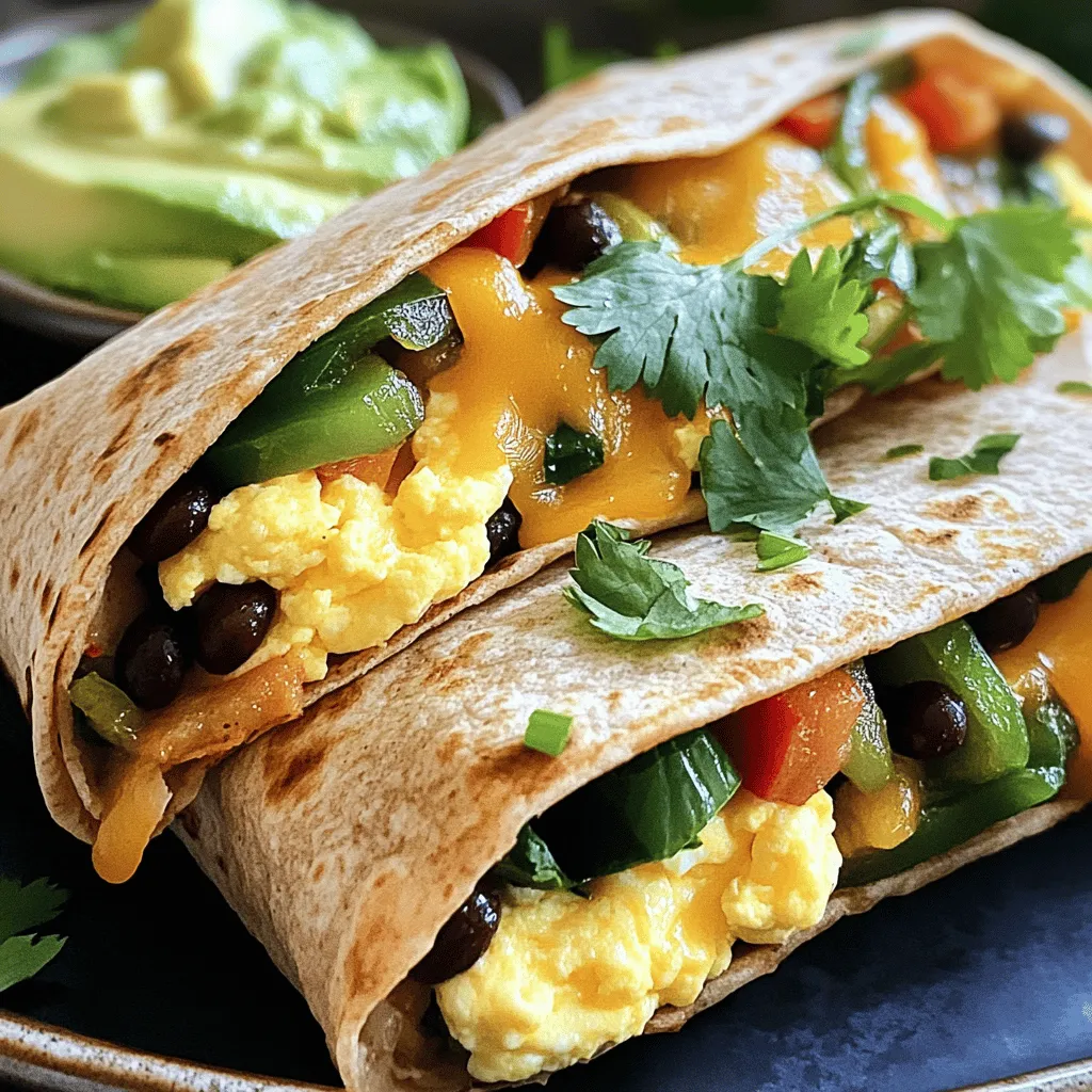 - Vollkorn-Tortillas: Sie geben deinem Burrito einen nussigen Geschmack und sind gesund. - Schwarze Bohnen: Diese Bohnen sind reich an Ballaststoffen und Proteinen. Sie machen satt und lecker. - Frisches Gemüse: Verwende Paprika, Spinat und Zwiebel. Sie bringen Farbe und Vitamine in den Burrito. - Knoblauch und Gewürze: Knoblauch sorgt für einen tollen Geschmack. Kreuzkümmel und Paprika geben Tiefe und Wärme. - Cheddarkäse: Der Käse schmilzt und verbindet die Füllung. Er macht alles noch köstlicher. - Frischer Koriander: Dieser bringt Frische und einen besonderen Kick. Du kannst ihn als Garnitur verwenden. Mit diesen Zutaten kannst du die leckeren und nahrhaften veggie-pick Frühstücksburritos zubereiten. Die Kombination aus Gemüse und Bohnen sorgt für einen gesunden Start in den Tag. Du wirst die Vielfalt der Aromen lieben. Du findest das vollständige Rezept für diese Burritos in der Anleitung. Zuerst erhitze ich das Olivenöl in einer großen Pfanne. Ich halte die Hitze auf mittlerer Stufe. Dann füge ich die gewürfelte Zwiebel und den fein gehackten Knoblauch hinzu. Diese röste ich etwa 3-4 Minuten lang. Sie sollten goldbraun und durchscheinend sein. Jetzt ist es Zeit, die gewürfelten Paprika hinzuzufügen. Diese brate ich weitere 2-3 Minuten an. Schließlich gebe ich den grob gehackten Spinat dazu. Ich koche ihn nur kurz, bis er zusammenfällt, etwa 1-2 Minuten. Jetzt kommt die Bohnenmischung. Ich nehme die schwarzen Bohnen und füge sie zu dem Gemüse hinzu. Dazu kommen auch Kreuzkümmel, Paprika, Salz und Pfeffer. Ich rühre alles gut um und erhitze die Mischung für 2 Minuten. Die Bohnen müssen gut durchgewärmt sein. Danach nehme ich die Mischung aus der Pfanne und stelle sie beiseite. In derselben Pfanne schlage ich die Eier auf. Ich rühre sie bei mittlerer Hitze, bis sie ganz durch sind. Während des Rührens würze ich die Eier mit einer Prise Salz und Pfeffer. Sobald sie fertig sind, lasse ich sie kurz abkühlen. Jetzt ist es Zeit, die Burritos zusammenzustellen. Ich lege eine Portion der Gemüse-Mischung auf jede Tortilla. Dann füge ich die Rühreier hinzu und streue den geriebenen Cheddarkäse darüber. Danach klappe ich die Seiten der Tortilla ein. Ich rolle die Tortilla von der Unterseite nach oben fest auf. So bleibt die Füllung gut gesichert. Um die Burritos knusprig zu machen, lege ich sie mit der Nahtseite nach unten zurück in die Pfanne. Ich toaste sie etwa 2 Minuten auf jeder Seite. Sie sollten goldbraun und knusprig sein. Jetzt sind die Burritos bereit zum Servieren. Du kannst sie diagonal halbieren und mit frischem Koriander garnieren. Wenn du magst, serviere sie mit Salsa oder Avocado. Das ist die Schritt-für-Schritt-Anleitung für die leckeren, gemüsereichen Frühstücksburritos. Wenn du die ganze Zubereitung nachlesen möchtest, schau dir das Full Recipe an. Um die perfekten Burritos zu machen, sollte die Tortilla groß genug sein. Ich empfehle, große Vollkorn-Tortillas zu verwenden. Diese sind stabil und halten die Füllung gut. Fülle die Tortilla jedoch nicht zu voll. Eine Überladung kann dazu führen, dass sie beim Wickeln aufplatzt. Halte die Füllung in einer moderaten Menge, etwa eine halbe Tasse. So bleibt alles an Ort und Stelle. Wenn du nach gesunden Alternativen suchst, kannst du den Käse leicht austauschen. Nutze fettarmen Käse oder lasse ihn ganz weg. Statt schwarzer Bohnen kannst du auch Kichererbsen verwenden. Sie sind ebenfalls nahrhaft und lecker. Vollkornzutaten sind eine tolle Wahl. Sie geben mehr Ballaststoffe und Nährstoffe. So wird dein Frühstück noch gesünder. Meal-Prep ist eine großartige Methode, um Zeit zu sparen. Bereite die Füllung am Sonntag vor und teile sie in Portionen auf. Du kannst die Burritos auch einfrieren. Wickele jeden Burrito in Frischhaltefolie und lege ihn in einen Gefrierbeutel. So bleiben sie frisch. Wenn du bereit bist zu essen, taue sie einfach im Kühlschrank auf und wärme sie in der Pfanne auf. So hast du schnell ein nahrhaftes Frühstück zur Hand. {{image_4}} Ich liebe es, die Zutaten nach Saison zu ändern. Im Frühling füge ich frische Spargelspitzen hinzu. Im Sommer sind Zucchini und Tomaten großartig. Im Herbst mag ich Kürbis und Rosenkohl. Im Winter bieten sich Wurzelgemüse wie Karotten und Rüben an. Diese Anpassungen machen jeden Biss lecker und frisch. Verschiedene Käsesorten geben den Burritos einen neuen Geschmack. Ich empfehle Feta für eine salzige Note oder Mozzarella für eine cremige Textur. Du kannst auch Ziegenkäse verwenden, um einen besonderen Kick zu erzielen. Um die Burritos nahrhafter zu machen, füge Tofu oder Tempeh hinzu. Tofu kann einfach in Würfel geschnitten und angebraten werden. Tempeh hat einen nussigen Geschmack, der gut zu Gemüse passt. Beide Optionen sind toll für Vegetarier. Wenn du Fleisch magst, ist Hühner- oder Putenfleisch eine gute Wahl. Einfach gekocht und gewürzt, kannst du es schnell unter die Gemüse-Mischung mischen. Dies gibt dir eine herzhaftere Mahlzeit. Wenn du es gerne scharf magst, füge Jalapeños hinzu. Sie bringen Wärme und Geschmack. Du kannst sie frisch oder eingelegt verwenden. Das gibt den Burritos einen tollen Kick. Salsa ist ein weiteres tolles Extra. Probiere verschiedene Sorten wie Pico de Gallo oder Mango-Salsa. Diese bringen Frische und Süße. Serve die Burritos mit deiner Lieblingssalsa, um den Geschmack zu verstärken. Um die frisch zubereiteten burritos gut aufzubewahren, lege sie zuerst in den Kühlschrank. Wickele jeden Burrito in Frischhaltefolie oder lege ihn in einen luftdichten Behälter. So bleiben sie frisch und schmackhaft. Es ist wichtig, die Burritos gut abzudecken. So trocknen sie nicht aus und verlieren ihren guten Geschmack. Wenn du die Burritos länger aufbewahren möchtest, friere sie ein. Lege die gewickelten Burritos in einen gefrierfesten Beutel. Entferne so viel Luft wie möglich. So bleibt die Qualität erhalten. Zum Auftauen lege die Burritos einfach in den Kühlschrank. Lass sie über Nacht auftauen. Du kannst sie auch direkt in der Mikrowelle erhitzen. Das geht schnell und einfach. Wie lange sind die Burritos frisch? Im Kühlschrank halten sie sich etwa drei bis vier Tage. Achte darauf, sie schnell zu essen. Anzeichen von Verderb sind ein unangenehmer Geruch oder eine veränderte Farbe. Wenn du Zweifel hast, iss sie lieber nicht. So stellst du sicher, dass du gesunde und leckere Burritos hast. Die Zubereitung der Burritos dauert insgesamt 30 Minuten. Davon sind 15 Minuten für die Vorbereitung und 15 Minuten für das Kochen. So schnell kannst du ein leckeres Frühstück zaubern. Ja, du kannst die Burritos im Voraus zubereiten. Bereite die Füllung und die Tortillas vor. Wickel sie dann fest ein und lagere sie im Kühlschrank. Du kannst sie bis zu drei Tage aufbewahren. Zum Aufwärmen einfach in der Mikrowelle oder Pfanne erhitzen. Die besten Beilagen sind Salsa und Avocado. Salsa bringt frische Aromen. Avocado fügt eine cremige Textur hinzu. Beides ergänzt die Burritos perfekt. Du kannst auch frischen Koriander hinzufügen, um den Geschmack zu intensivieren. Ja, die Burritos sind bereits vegetarisch. Du kannst die Eier durch Tofu ersetzen, um sie vegan zu machen. So bleibt die Füllung lecker und nahrhaft. Es gibt viele Optionen für verschiedene Diäten. Für Allergien kannst du glutenfreie Tortillas verwenden. Achte darauf, dass die Bohnen und Gewürze auch glutenfrei sind. Bei Nussunverträglichkeiten ist diese Rezeptur sicher. Du kannst die Zutaten nach deinen Bedürfnissen anpassen. In diesem Blogpost haben wir die leckeren Frühstücksburritos behandelt. Wir haben die Hauptzutaten wie Tortillas, schwarze Bohnen und frisches Gemüse besprochen. Dann hast du gelernt, wie du Schritt für Schritt die Burritos zubereitest und welche Tipps deine Burritos verbessern können. Variationen und Lagerungshilfen helfen dir, deine Burritos noch flexibler zu gestalten. Experimentiere mit verschiedenen Füllungen oder Gewürzen. Mit diesen einfachen Rezepten und Tipps wirst du bald perfekte Burritos zubereiten. Viel Spaß beim Kochen und Genießen!