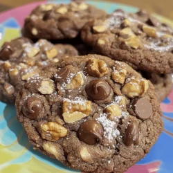 Für die veganen Schokoladenkekse benötigst du diese Hauptzutaten: - 1 Tasse Mandelnmehl - 1 Tasse Weizenmehl - 1/2 Teelöffel Natron - 1/2 Teelöffel Backpulver - 1/4 Teelöffel Salz - 1/2 Tasse Kokosöl, geschmolzen - 1/2 Tasse brauner Zucker - 1/4 Tasse Ahornsirup - 1 Teelöffel Vanilleextrakt - 1/2 Tasse vegane Schokoladenstückchen - 1/4 Tasse gehackte Walnüsse (optional) Diese Zutaten sorgen für den perfekten Geschmack und die richtige Konsistenz. Mandeln und Weizenmehl geben den Keksen eine schöne Textur. Das Kokosöl macht sie saftig. Manchmal ist es schwer, alle Zutaten zu finden. Hier sind einige Alternativen: - Du kannst Mandelnmehl durch Hafermehl ersetzen, wenn du es nicht findest. - Statt Weizenmehl kannst du auch Dinkelmehl verwenden. - Verwende Erdnussbutter anstelle von Kokosöl für einen anderen Geschmack. - Wenn du keinen braunen Zucker hast, nimm einfach normalen Zucker. - Für eine glutenfreie Option nutze eine glutenfreie Mehlmischung. Diese Alternativen geben dir Flexibilität. So kannst du die Kekse nach deinem Geschmack anpassen. Hier sind einige Nährwertangaben für die wichtigsten Zutaten: - Mandelnmehl: Hoch in Protein und gesunden Fetten. - Weizenmehl: Liefert Energie, aber weniger Ballaststoffe. - Kokosöl: Enthält gesunde Fettsäuren, die gut für das Herz sind. - Brauner Zucker: Bietet einige Mineralstoffe, hat aber auch viele Kalorien. - Vegane Schokoladenstückchen: Fügen Antioxidantien hinzu, sind aber süß. Jede Zutat hat ihren eigenen Nutzen. Zusammen machen sie die Kekse nahrhaft und lecker. Wenn du mehr über die Nährwerte wissen möchtest, schaue dir das [Full Recipe] an. Heizen Sie den Ofen auf 180°C vor. Ein heißer Ofen sorgt für die besten Kekse. Legen Sie ein Backblech mit Backpapier aus. So kleben die Kekse nicht fest. Nehmen Sie eine große Schüssel und geben Sie die folgenden trockenen Zutaten hinein: - 1 Tasse Mandelnmehl - 1 Tasse Weizenmehl - 1/2 Teelöffel Natron - 1/2 Teelöffel Backpulver - 1/4 Teelöffel Salz Mischen Sie alles gut. Achten Sie darauf, dass die Zutaten gleichmäßig verteilt sind. Dies hilft, die richtige Textur zu erreichen. In einer anderen Schüssel vermengen Sie diese feuchten Zutaten: - 1/2 Tasse Kokosöl, geschmolzen - 1/2 Tasse brauner Zucker - 1/4 Tasse Ahornsirup - 1 Teelöffel Vanilleextrakt Rühren Sie mit einem Schneebesen, bis die Mischung glatt ist. Gießen Sie die feuchte Mischung in die Schüssel mit den trockenen Zutaten. Rühren Sie vorsichtig, bis sich alles verbindet. Der Teig sollte leicht klebrig sein. Fügen Sie dann die veganen Schokoladenstückchen hinzu. Wenn Sie möchten, können Sie auch 1/4 Tasse gehackte Walnüsse einrühren. Jetzt haben Sie den perfekten Keksteig für die Vegan Choco Bliss Cookies! Um die perfekte Textur zu erreichen, ist die Wahl der Zutaten wichtig. Mandelnmehl gibt den Keksen einen nussigen Geschmack und eine feuchte Struktur. Kombiniere es mit Weizenmehl für die richtige Konsistenz. Die Mischung aus Kokosöl und Zucker sorgt dafür, dass die Kekse schön weich bleiben. Wenn du die Kekse etwas knuspriger magst, lasse sie länger im Ofen. Übermischen kann die Kekse hart machen. Rühre die trockenen und feuchten Zutaten nur kurz zusammen. Wenn der Teig zusammenkommt und noch etwas klumpig ist, ist das okay. So bleiben die Kekse weich und lecker. Denke daran, dass ein wenig Geduld beim Mischen wichtig ist. Du kannst mit verschiedenen Schokoladenstückchen experimentieren. Zartbitter, weiß oder sogar mit Nüssen gemischte Varianten können die Kekse aufpeppen. Wenn du Nüsse magst, sind Walnüsse eine tolle Wahl. Sie geben einen schönen Crunch und zusätzlichen Geschmack. Du kannst auch Trockenfrüchte wie Cranberries oder Aprikosen hinzufügen, um eine fruchtige Note zu erreichen. Diese Varianten machen das Rezept noch spannender und persönlicher. Für die vollständige Zubereitung schau dir das [Full Recipe] an. {{image_4}} Wenn du eine glutenfreie Option suchst, ist das kein Problem. Du kannst einfach das Weizenmehl durch mehr Mandelnmehl oder eine glutenfreie Mehlmischung ersetzen. Das gibt den Keksen eine nussige Note. Achte darauf, dass dein Backpulver glutenfrei ist. Diese Kekse bleiben weich und lecker. Möchtest du einen zusätzlichen Geschmack? Probiere Nussbutter in deinem Teig! Ersetze die Hälfte des Kokosöls durch Erdnuss- oder Mandelbutter. Das macht die Kekse noch reichhaltiger. Die Kombination aus Schokolade und Nussbutter ist einfach himmlisch. Eine weitere tolle Idee ist, Trockenfrüchte oder Haferflocken hinzuzufügen. Du kannst Rosinen, Cranberries oder sogar getrocknete Aprikosen verwenden. Haferflocken geben den Keksen eine schöne Textur und mehr Biss. So wird jeder Biss noch interessanter. Um deine veganen Schokoladenkekse frisch zu halten, lege sie in einen luftdichten Behälter. So bleibt die Feuchtigkeit in den Keksen. Achte darauf, dass der Behälter sauber und trocken ist. Du kannst ein Stück Brot in den Behälter legen. Das Brot hilft, die Kekse weich zu halten. Du kannst den Keksteig einfrieren, um später frische Kekse zu backen. Forme den Teig zu Kugeln. Lege sie auf ein Backblech und friere sie ein. Wenn sie fest sind, packe sie in einen luftdichten Beutel. So bleiben sie bis zu drei Monate haltbar. Du kannst auch gebackene Kekse einfrieren. Lege sie in einen Behälter mit Schichten von Backpapier. So kleben sie nicht zusammen. Gebackene Kekse halten sich im Kühlschrank etwa eine Woche. Stelle sicher, dass sie in einem luftdichten Behälter sind. Der Kühlschrank kann die Kekse etwas trocken machen. Erwärme sie kurz in der Mikrowelle, um sie wieder weich zu machen. Das macht sie fast wie frisch gebacken. Wenn du das Rezept möchtest, findest du es hier: Full Recipe. Um vegane Schokoladenkekse ohne Ei zu machen, ersetzen wir das Ei mit anderen Zutaten. Beliebte Optionen sind Apfelmus, Bananen oder Leinsamen. Diese Zutaten helfen, den Teig zusammenzuhalten. Zum Beispiel, verwenden Sie 1/4 Tasse Apfelmus oder 1 zerdrückte Banane für jedes Ei. Diese Alternativen halten die Kekse feucht und lecker. Die besten Alternativen zu Butter sind pflanzliche Fette. Kokosöl ist eine beliebte Wahl, da es gut schmilzt und einen milden Geschmack hat. Auch Margarine oder Avocado bieten gute Optionen. Diese Fette machen die Kekse weich und saftig. Denken Sie daran, immer vegane Produkte zu wählen, um sicherzustellen, dass Ihr Rezept rein pflanzlich bleibt. Ja, diese Kekse können glutenfrei gemacht werden. Ersetzen Sie einfach das Weizenmehl durch glutenfreies Mehl, wie Mandel- oder Reismehl. Achten Sie darauf, dass das glutenfreie Mehl gut mit den anderen Zutaten harmoniert. Die Textur kann sich leicht ändern, aber die Kekse bleiben köstlich. Probieren Sie es aus, um eine glutenfreie Version zu genießen! Für das vollständige Rezept, einschließlich der genauen Mengen, schauen Sie sich das [Full Recipe] an. Diese Anleitung zeigt dir, wie du vegane Schokoladenkekse zubereiten kannst. Wir haben die besten Zutaten vorgestellt und Alternativen für spezielle Ernährungsbedürfnisse gegeben. Außerdem habe ich Schritt für Schritt erklärt, wie du die perfekte Konsistenz erreichst. Variationen wie glutenfreie Optionen und die Verwendung von Nussbutter erweitern das Rezept. Mit diesen Tipps bleibt der Keks frisch und lecker. Probiere die verschiedenen Varianten aus und finde deinen Favoriten!