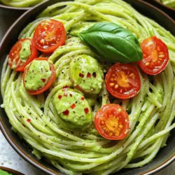 Creamy Avocado Pasta Schnelles und Einfaches Rezept