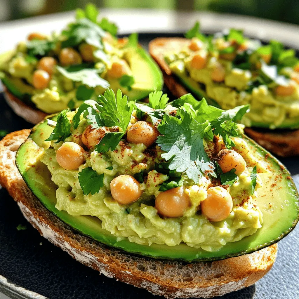 Für eine einfache Avocado Chickpea Smash brauche ich folgende Zutaten: - 1 reife Avocado, halbiert und entsteint - 1 Tasse Kichererbsen aus der Dose, abgetropft und abgespült - 1 Esslöffel Tahini - 1 Esslöffel Zitronensaft - 1 kleine Knoblauchzehe, fein gehackt - Salz und Pfeffer nach Geschmack - 1/4 Teelöffel geräuchertes Paprikapulver - Frischer Koriander oder Petersilie zum Garnieren Die Mengen dieser Zutaten sind sehr wichtig. Eine reife Avocado gibt den besten Geschmack. Ich empfehle, frische Kichererbsen zu verwenden, wenn möglich. Tahini sorgt für eine cremige Note. Zitronensaft bringt Frische. Knoblauch gibt einen tollen Kick. Wenn du es schärfer magst, füge etwas Chili hinzu. Für eine noch cremigere Konsistenz kannst du mehr Tahini verwenden. Die Grundzutaten sind einfach, aber du kannst kreativ werden. Probiere verschiedene Kräuter wie Basilikum oder Petersilie. Du kannst auch Feta hinzufügen, um einen salzigen Geschmack zu bekommen. Für einen fruchtigen Twist, füge gewürfelte Tomaten oder Gurken hinzu. Diese Variationen machen das Gericht spannend. Es bleibt gesund und lecker! Zuerst müssen Sie alle Zutaten bereitstellen. Hier sind die Zutaten, die Sie benötigen: - 1 reife Avocado, halbiert und entsteint - 1 Tasse Kichererbsen aus der Dose, abgetropft und abgespült - 1 Esslöffel Tahini - 1 Esslöffel Zitronensaft - 1 kleine Knoblauchzehe, fein gehackt - Salz und Pfeffer nach Geschmack - 1/4 Teelöffel geräuchertes Paprikapulver - Frischer Koriander oder Petersilie zum Garnieren Stellen Sie sicher, dass die Avocado reif ist. Sie sollte leicht drücken, aber nicht matschig sein. Spülen Sie die Kichererbsen gut ab, um den Dosen Geschmack zu entfernen. 1. Nehmen Sie eine mittelgroße Schüssel und kratzen Sie das Fruchtfleisch der Avocado mit einem Löffel heraus. Geben Sie es in die Schüssel. 2. Fügen Sie die abgetropften Kichererbsen, Tahini, Zitronensaft, gehackten Knoblauch, geräuchertes Paprikapulver sowie eine Prise Salz und Pfeffer hinzu. 3. Nehmen Sie eine Gabel und zerdrücken Sie die Avocado und Kichererbsen zu einer cremigen Masse. Lassen Sie ein paar Stückchen für mehr Textur. 4. Probieren Sie die Mischung. Passen Sie die Gewürze nach Belieben an. Fügen Sie mehr Salz, Pfeffer oder Zitronensaft hinzu, wenn nötig. 5. Servieren Sie das Gericht sofort und garnieren Sie es mit frisch gehacktem Koriander oder Petersilie. Um das Avocado-Kichererbsen-Smash schön zu präsentieren, probieren Sie es auf geröstetem Vollkornbrot oder in frischen Salatblättern. Diese Optionen geben dem Gericht einen frischen Look. Ein kleiner Spritzer Olivenöl obenauf kann den Geschmack verstärken. Bestreuen Sie es mit geräuchertem Paprika für einen tollen Farbkontrast. Das ist eine schnelle und gesunde Speise, die sehr gut schmeckt! Für das vollständige Rezept können Sie auf den Abschnitt "Full Recipe" zurückgreifen. Um die perfekte Konsistenz für deinen Avocado-Chickpea Smash zu erreichen, zerdrücke die Kichererbsen und Avocado gut. Du kannst eine Gabel verwenden, um eine cremige Textur zu erhalten. Wenn du es lieber stückig magst, lass einige Kichererbsen ganz. Achte darauf, die Avocado reif zu wählen. Sie sollte leicht nachgeben, wenn du sie drückst. Für ein gutes Aroma empfehle ich, frische Zutaten zu verwenden. Füge etwas Zitronensaft hinzu, um die Frische zu betonen. Geräuchertes Paprikapulver gibt einen tollen Geschmack. Salz und Pfeffer sind wichtig. Du kannst auch andere Gewürze wie Kreuzkümmel oder Chili verwenden, wenn du es schärfer magst. Experimentiere mit frischen Kräutern wie Koriander oder Petersilie für zusätzliche Frische. Ein häufiger Fehler ist eine unreife Avocado. Diese lässt sich nicht gut zerdrücken. Achte darauf, deine Avocado zu wählen, die reif und weich ist. Ein weiterer Fehler ist, die Mischung zu überwürzen. Probiere die Mischung immer zuerst und passe die Gewürze an. Wenn du die Kichererbsen zu stark zerdrückst, wird die Mischung zu klebrig. Lass einige ganz für die richtige Textur. Mach dir keine Sorgen, wenn du beim ersten Mal nicht perfekt bist. Übung macht den Meister! Du kannst die vollständige Rezeptanleitung [Full Recipe] hier finden. {{image_4}} Wenn Sie Ihren Avocado-Kichererbsen-Smasher noch leckerer machen wollen, fügen Sie einige Extras hinzu. Sie können Feta-Käse für einen salzigen Geschmack verwenden. Auch gewürfelte Tomaten bringen Frische. Wenn Sie es scharf mögen, probieren Sie gehackte Jalapeños oder einen Spritzer scharfer Soße. Ein wenig Olivenöl gibt einen tollen Glanz und Geschmack. Das Rezept ist schon vegan, da es keine tierischen Produkte enthält. Für glutenfreie Optionen verwenden Sie glutenfreies Brot oder Salatblätter als Basis. Diese Alternativen sind leicht zu finden und machen das Gericht gesund und lecker. So können alle mitessen! Wenn Sie mehr Abwechslung wollen, probieren Sie schwarze Bohnen oder Kidneybohnen. Diese Bohnen geben einen anderen Geschmack und eine andere Textur. Auch Linsen funktionieren gut und sind sehr nahrhaft. Mischen Sie verschiedene Bohnen für noch mehr Farbe und Geschmack. Für das vollständige Rezept schauen Sie sich die [Full Recipe] an. Um den Avocado-Kichererbsen-Smash frisch zu halten, benutze einen luftdichten Behälter. Stelle sicher, dass der Behälter gut verschlossen ist. Du kannst auch etwas Zitronensaft obenauf träufeln. Das hilft, die Farbe zu bewahren. Vermeide es, diesen Smash offen im Kühlschrank zu lassen. Sauerstoff macht ihn schnell braun. Im Kühlschrank hält sich der Avocado-Kichererbsen-Smash etwa zwei bis drei Tage. Nach dieser Zeit kann der Geschmack nachlassen. Die Farbe wird auch dunkler. Prüfe vor dem Essen, ob er noch frisch riecht. Wenn er seltsam riecht, solltest du ihn wegwerfen. Für das Einfrieren ist es am besten, den Smash in Portionen zu teilen. Verwende kleine Behälter oder Gefrierbeutel. Lasse etwas Platz, da sich die Masse ausdehnt. Du kannst den Smash bis zu drei Monate einfrieren. Zum Auftauen stelle ihn einfach in den Kühlschrank. Rühre ihn gut durch, bevor du ihn servierst. So bleibt der Geschmack frisch und lecker. Für das Rezept, schau dir die vollständige Anleitung an. Um den Avocado-Kichererbsen-Smash cremiger zu machen, füge mehr Avocado oder etwas Joghurt hinzu. Diese Zutaten geben eine tolle, glatte Textur. Wenn du das Rezept machst, achte darauf, dass die Avocado reif ist. Eine reife Avocado hat die perfekte Konsistenz und ist einfach zu zerdrücken. Du kannst auch etwas mehr Tahini verwenden, um die Cremigkeit zu steigern. Ja, du kannst den Geschmack leicht anpassen. Probiere, verschiedene Gewürze hinzuzufügen, wie Kreuzkümmel oder Chili. Wenn du es schärfer magst, füge frische Chilis oder Chili-Pulver hinzu. Für einen frischeren Geschmack kannst du auch mehr Zitronensaft oder Limettensaft verwenden. Experimentiere mit frischen Kräutern wie Basilikum oder Dill, um neue Aromen zu entdecken. Der Avocado-Kichererbsen-Smash passt gut zu vielen Beilagen. Serviere ihn auf geröstetem Brot oder in Salatblättern. Du kannst auch frisches Gemüse wie Karotten oder Gurkensticks dazu reichen. Eine leckere Option ist, ihn mit Crackern oder Pita-Brot zu kombinieren. Das gibt einen schönen Crunch und macht die Speise noch interessanter. Du findest die ganze Zubereitung im Full Recipe. Der Avocado-Kichererbsen-Smasher ist einfach und lecker. Wir haben die Zutaten und ihre Variationen besprecht. Die Schritt-für-Schritt-Anleitung macht die Zubereitung leicht. Du hast Tipps für die perfekte Konsistenz, Gewürze und die häufigsten Fehler. Variationen erlauben dir kreative Zutaten und Anpassungen. Auch die Lagerung und Haltbarkeit hast du jetzt im Blick. Mit all diesen Infos kannst du deinen Smasher optimal genießen. Probiere es aus und schaffe deine perfekte Mischung!