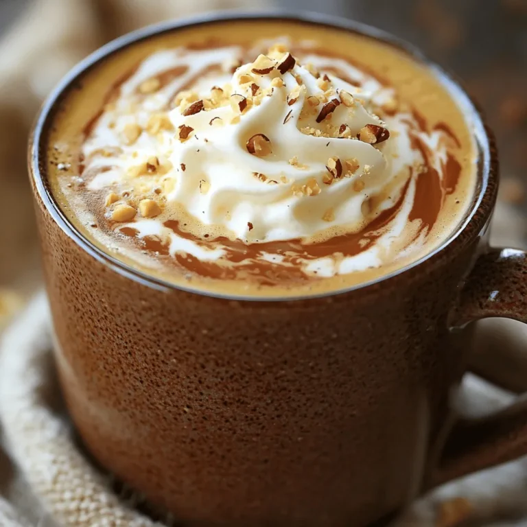 Um einen köstlichen Schokoladen-Hazelnuss-Latte zu machen, brauchst du einige Hauptzutaten. Diese sind: - 1 Tasse frisch gebrühter Espresso oder starker Kaffee - 1 Tasse Milch (wahlweise Kuhmilch oder pflanzliche Alternative) - 2 Esslöffel Schokoladen-Hazelnuss-Aufstrich (wie Nutella) - 1 Esslöffel Kakaopulver - 1 Esslöffel Zucker (nach Geschmack anpassen) - 1/4 Teelöffel Vanilleextrakt - Schlagsahne (zum Garnieren) - Gehackte Haselnüsse (zum Bestreuen) Diese Zutaten machen deinen Latte reichhaltig und cremig. Der Espresso gibt den starken Kaffeegeschmack. Der Schokoladen-Hazelnuss-Aufstrich bringt eine süße und nussige Note. Wenn du keine Kuhmilch magst, gibt es viele Milchalternativen. Einige gute Optionen sind: - Mandelmilch - Hafermilch - Sojamilch - Kokosmilch Jede dieser Alternativen hat ihren eigenen Geschmack. Mandelmilch bringt einen nussigen Touch. Hafermilch ist besonders cremig. Du kannst die Milch wählen, die dir am besten schmeckt. Du kannst deinen Schokoladen-Hazelnuss-Latte süßen, wie du magst. Hier sind einige Ideen: - Honig - Agavendicksaft - Kokosblütenzucker Zusätzlich kannst du weitere Aromen hinzufügen. Zum Beispiel: - Zimt für eine warme Note - Muskatnuss für einen besonderen Kick Mit diesen Optionen kannst du deinen Latte ganz nach deinem Geschmack anpassen. Das macht das Trinken noch schöner! Wenn du mehr über die Zubereitung erfahren möchtest, schau dir das Full Recipe an. Zuerst mahlen Sie die Kaffeebohnen. Nutzen Sie frische Bohnen für besten Geschmack. Bringen Sie Wasser zum Kochen und lassen Sie es auf etwa 90 Grad abkühlen. Diese Temperatur ist ideal für einen vollen Geschmack. Bereiten Sie eine Tasse Espresso oder starken Kaffee mit Ihrer bevorzugten Methode zu. Ein guter Espresso ist die Basis für unseren Latte. Stellen Sie ihn dann beiseite, während Sie die Milch vorbereiten. Erhitzen Sie die Milch in einem kleinen Topf. Stellen Sie die Hitze auf mittlere Stufe und rühren Sie die Milch sanft. Warten Sie, bis die Milch dampft, aber nicht kocht. Fügen Sie nun den Schokoladen-Hazelnuss-Aufstrich hinzu. Rühren Sie gut um, bis er sich komplett auflöst. Geben Sie anschließend das Kakaopulver, Zucker und Vanilleextrakt dazu. Mischen Sie alles ordentlich, bis die Mischung schön glatt ist. Diese Kombination bringt die köstliche Schokoladennote. Jetzt kommt der spaßige Teil: das Aufschäumen! Nutzen Sie einen Milchaufschäumer oder einen Schneebesen. Schäumen Sie die Mischung auf, bis sie leicht und cremig ist. Nehmen Sie Ihre Lieblingstasse und gießen Sie zuerst den Espresso hinein. Fügen Sie dann die aufgeschäumte Milch langsam hinzu. Achten Sie darauf, dass sich die beiden gut vermischen. Garnieren Sie Ihren Latte mit einer großen Portion Schlagsahne. Streuen Sie gehackte Haselnüsse darüber für einen tollen Crunch. Genießen Sie Ihre köstliche Schokoladen-Hazelnuss-Latte nach dem [Full Recipe]. Um den perfekten Schaum zu erzeugen, brauchen wir die richtige Technik. Beginne mit heißer Milch, aber achte darauf, dass sie nicht kocht. Ein Milchaufschäumer ist ideal. Wenn du keinen hast, nutze einen Schneebesen. Schlage die Milch kräftig, bis sie schaumig und cremig wird. Der Schaum sollte leicht und luftig sein. Gieße ihn sanft auf deinen Latte, um eine schöne Schicht zu bilden. Die Süße und Schokoladenintensität sind wichtig für den Geschmack. Du kannst den Zucker nach deinem Wunsch anpassen. Mehr Zucker macht den Latte süßer. Wenn du eine starke Schokoladennote magst, füge mehr Schokoladen-Hazelnuss-Aufstrich hinzu. Kakaopulver kann auch helfen, den Schokoladengeschmack zu verstärken. Experimentiere ruhig mit den Mengen, bis du die perfekte Mischung findest. Die Garnierung macht deinen Latte besonders. Eine große Portion Schlagsahne ist ein Muss. Streue gehackte Haselnüsse darüber für einen knackigen Biss. Du kannst auch Schokoladensirup verwenden, um ein schönes Muster zu ziehen. Eine Prise Kakaopulver oben drauf sieht toll aus und schmeckt gut. Sei kreativ mit den Garnierungen, um deinen Latte zu personalisieren und zu verschönern. {{image_4}} Ein Iced Chocolate Hazelnut Latte ist perfekt für warme Tage. Sie beginnen mit starkem Kaffee. Lassen Sie den Kaffee abkühlen, bevor Sie ihn in ein Glas gießen. Fügen Sie Eiswürfel hinzu. Dann mischen Sie die Milch und den Schokoladen-Hazelnuss-Aufstrich. Rühren Sie alles gut um. Gießen Sie die Mischung über den Kaffee. Das Ergebnis ist erfrischend und lecker. Für einen veganen Schokoladen-Hazelnuss-Latte verwenden Sie pflanzliche Milch. Optionen sind Mandeln, Hafer oder Soja. Diese Milchsorten passen gut zum Aufstrich. Sie können auch einen veganen Schokoladen-Hazelnuss-Aufstrich wählen. Achten Sie darauf, dass der Zucker ebenfalls vegan ist. So genießen Sie den Latte ganz ohne tierische Produkte. Möchten Sie Ihren Latte aufpeppen? Fügen Sie einen Hauch von Zimt oder Muskatnuss hinzu. Diese Gewürze verstärken den Geschmack. Auch ein Spritzer Karamellsirup kann toll sein. Experimentieren Sie mit verschiedenen Aromen, um Ihren perfekten Latte zu finden. So wird jedes Glas zu einem neuen Geschmackserlebnis. Schauen Sie sich auch das Full Recipe an, um die besten Tipps zu erhalten. Wenn Sie etwas von Ihrem Schokoladen-Hazelnuss-Latte übrig haben, bewahren Sie ihn im Kühlschrank auf. Verwenden Sie einen luftdichten Behälter. So bleibt er frisch für bis zu zwei Tage. Vor dem Trinken, erwärmen Sie ihn sanft, um den besten Geschmack zu genießen. Schütteln Sie den Behälter gut, um die Schichtung zu vermengen. Schokoladen-Hazelnuss-Aufstrich ist einfach zu lagern. Halten Sie ihn an einem kühlen, trockenen Ort. Er bleibt bis zu einem Jahr haltbar, wenn er ungeöffnet ist. Öffnen Sie das Glas, nutzen Sie es innerhalb von drei Monaten. Achten Sie auf Veränderungen in Geruch oder Konsistenz. Das sind Zeichen, dass es nicht mehr gut ist. Wenn Ihr Latte etwas an Geschmack verloren hat, versuchen Sie, ihn mit frischer Vanille oder einer Prise Zimt aufzufrischen. Ein kleiner Spritzer frischer Milch kann auch helfen, die Cremigkeit zu erhöhen. Wenn nötig, fügen Sie mehr Schokoladen-Hazelnuss-Aufstrich hinzu, um den vollen Geschmack wiederherzustellen. So bleibt Ihr Getränk immer köstlich. Um einen Schokoladen-Hazelnuss-Latte zu Hause zu machen, benötigst du frischen Espresso und Milch. Du bereitest zuerst den Espresso zu. Dann erhitzt du die Milch, bis sie dampft. Füge den Schokoladen-Hazelnuss-Aufstrich, Kakaopulver, Zucker und Vanilleextrakt in die heiße Milch hinzu. Rühre alles gut um, bis die Mischung glatt ist. Schäume die Mischung auf und gieße sie über den Espresso. Toppe den Latte mit Schlagsahne und gehackten Haselnüssen. Das ist die einfache Art, diesen köstlichen Latte zu genießen. Du kannst das gesamte Rezept in der [Full Recipe] finden. Wenn du keinen Espresso hast, kannst du starken Kaffee verwenden. Mache ihn einfach doppelt so stark, um den gleichen Geschmack zu erreichen. Du kannst auch entkoffeinierten Kaffee nehmen, wenn du es ruhiger angehen möchtest. Eine weitere Option ist, einen kräftigen Tee wie Matcha oder Chai zu verwenden. Diese Alternativen geben deinem Getränk einen eigenen Geschmack. Achte auf den Zuckergehalt in deinem Schokoladen-Hazelnuss-Aufstrich. Zu viel Zucker kann ungesund sein. Du kannst die Menge an Zucker anpassen oder natürliche Süßstoffe verwenden. Wenn du laktoseintolerant bist, wähle pflanzliche Milch. Achte auch auf den Koffeingehalt, besonders wenn du empfindlich darauf reagierst. Genießen mit Maß ist der Schlüssel zu einem gesunden Genuss. Ein Schokoladen-Hazelnuss-Latte ist einfach zuzubereiten. Wir haben die Zutaten, die Anleitung und Tipps durchgesehen. Den perfekten Latte kannst du mit verschiedenen Zutaten und Techniken anpassen. Denk daran, auch deine Variationen auszuprobieren. Lagere deinen Rest richtig, damit er frisch bleibt. Nutze die FAQs, um mehr zu lernen. Probiere diesen leckeren Latte aus und genieße jeden Schluck!