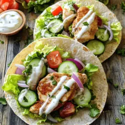 - 500 g entbeinte Hähnchenschenkel - 4 große Vollkorn-Tortillas oder Pita-Brot - 1 Tasse Lettuce - 1 große Tomate - ½ Gurke - 2 Esslöffel Olivenöl - 3 Knoblauchzehen - 1 Esslöffel gemahlener Kreuzkümmel - 1 Esslöffel gemahlener Koriander - 1 Teelöffel gemahlener Kurkuma - ¼ Tasse Naturjoghurt oder Tahini-Sauce - ¼ Tasse frische Petersilie - Salz und Pfeffer nach Geschmack Die Zutaten für die Chicken Shawarma Wraps sind einfach zu finden. Erstens, die Hauptzutaten sind wichtig. Du brauchst saftige Hähnchenschenkel. Sie geben dem Wrap Geschmack und Textur. Die Tortillas oder das Pita-Brot sind die perfekte Hülle. Sie halten alles zusammen. Frisches Gemüse ist auch wichtig für den Crunch. Verwende knackigen Salat, reife Tomaten und frische Gurken. Die Gewürze bringen das Aroma. Olivenöl sorgt für eine gute Marinade. Knoblauch gibt einen tollen Geschmack. Kreuzkümmel und Koriander sind die Hauptgewürze hier. Sie machen das Hähnchen so lecker. Kurkuma gibt eine schöne Farbe und einen milden Geschmack. Für die Toppings kannst du Naturjoghurt oder Tahini-Sauce verwenden. Beide sind cremig und machen den Wrap frisch. Die frische Petersilie bringt Farbe und Aroma. Salz und Pfeffer runden alles ab. Wenn du alle Zutaten hast, bist du bereit für das Rezept. Du kannst das komplette Rezept [Full Recipe] hier finden. Um die Marinade vorzubereiten, gebe ich Olivenöl, gehackten Knoblauch, Kreuzkümmel, Koriander, Kurkuma, Paprika, Cayennepfeffer, Salz und Pfeffer in eine große Schüssel. Ich vermenge alles gründlich. Dann füge ich die dünn geschnittenen Hähnchenschenkel hinzu und mische sie gut mit der Marinade. Ich lasse das Hähnchen für mindestens 30 Minuten im Kühlschrank marinieren. So entfalten sich die Aromen. Man kann es auch über Nacht marinieren, um einen intensiveren Geschmack zu erzielen. Jetzt erhitze ich eine große Pfanne bei mittlerer bis hoher Hitze. Das marinierte Hähnchen kommt in die Pfanne. Ich brate es für etwa 5-7 Minuten, bis es durchgegart ist und eine schöne Bräunung hat. Es ist wichtig, das Hähnchen gelegentlich umzurühren. Nach dem Braten lasse ich das Hähnchen ein paar Minuten ruhen. Dies macht es saftiger und zarter. Ich erwärme die Tortillas in einer trockenen Pfanne für etwa 30 Sekunden auf jeder Seite. So werden sie geschmeidig. Auf jede Tortilla verteile ich eine großzügige Schicht Hummus. Dann belege ich sie mit zerrissenem Salat, gewürfelter Tomate, Gurkenscheiben und roter Zwiebel. Anschließend gebe ich eine Portion des gebratenen Hähnchens auf die Füllung. Zum Schluss träufle ich Joghurt oder Tahini-Sauce darüber und bestreue alles mit frischer Petersilie. Um die Wraps zu rollen, klappe ich die Seiten der Tortilla über die Füllung und rolle sie von unten nach oben fest auf. Dann schneide ich jeden Wrap in zwei Hälften. Diese Wraps sind einfach und lecker – ein echtes Highlight! Für das komplette Rezept siehe [Full Recipe]. Um das Hähnchen wirklich zart und voller Geschmack zu machen, marinieren wir es. Ich empfehle, das Hähnchen mindestens 30 Minuten zu marinieren. Wenn du mehr Zeit hast, lass es über Nacht im Kühlschrank. Frische Kräuter machen einen großen Unterschied. Petersilie oder Koriander geben einen tollen Geschmack. Die Hitzeeinstellungen sind wichtig. Erhitze die Pfanne auf mittlerer bis hoher Temperatur. So brät das Hähnchen gut an, ohne trocken zu werden. Brate das Hähnchen für 5-7 Minuten. Achte darauf, dass es innen saftig bleibt. Lass es nach dem Braten ein paar Minuten ruhen. So verteilt sich der Saft. Zu den Wraps passen viele Beilagen. Ich empfehle einen frischen Salat oder Gemüse-Sticks. Für Dips sind Hummus und Tahini-Sauce ideal. Du kannst auch Joghurt darüber geben. So wird der Wrap noch leckerer. {{image_4}} Für eine vegetarische Version kannst du pflanzliche Proteine nutzen. Kichererbsen sind eine tolle Wahl. Du kannst sie einfach rösten oder pürieren. Hummus bleibt ein großartiger Dip. Alternativ kannst du einen Avocado-Dip verwenden. Das gibt einen tollen Geschmack. Wenn du es scharf magst, füge scharfe Peperoni hinzu. Diese kannst du frisch oder eingelegt verwenden. Auch scharfe Gewürze sind eine gute Idee. Probiere mehr Cayennepfeffer oder Paprika. Das bringt mehr Hitze in deinen Wrap. Du kannst auch mediterrane Zutaten hinzufügen. Feta-Käse und Oliven passen gut. Diese Zutaten geben deinem Wrap einen anderen Flair. Auch asiatische Einflüsse sind möglich. Füge Sojasauce oder Frischkäse hinzu, um einen neuen Geschmack zu kreieren. Um Ihre Chicken Shawarma Wraps frisch zu halten, verpacken Sie sie gut. Nutzen Sie Frischhaltefolie oder einen luftdichten Behälter. Stellen Sie sicher, dass die Wraps nicht direkt mit Luft in Kontakt kommen. So bleiben sie länger lecker. Wenn Sie die Wraps für später aufbewahren wollen, können Sie sie auch einfrieren. Wickeln Sie jeden Wrap in Frischhaltefolie und legen Sie sie in einen Gefrierbeutel. So bleiben sie bis zu drei Monate frisch. Wie lange sind die Wraps haltbar? Frisch zubereitete Chicken Shawarma Wraps sind im Kühlschrank etwa drei bis vier Tage haltbar. Achten Sie darauf, sie gut verpackt zu lagern. Bei Anzeichen von Verderb sollten Sie die Wraps nicht mehr essen. Dazu gehören unangenehmer Geruch, Farbveränderungen oder eine matschige Textur. Wenn Sie diese Hinweise beachten, genießen Sie Ihre Wraps in bester Qualität. Mariniere das Hähnchen mindestens 30 Minuten. So nimmt es den besten Geschmack auf. Wenn du Zeit hast, lass es über Nacht im Kühlschrank. Die Aromen verbinden sich dann noch besser. Die Marinade enthält viele Gewürze, die das Hähnchen zart und würzig machen. Ja, du kannst Tortillas ersetzen. Pita-Brot ist eine gute Wahl. Du kannst auch Fladenbrot oder sogar Salatblätter nutzen. So machst du eine glutenfreie Version. Das bringt einen frischen Geschmack in dein Gericht. Probiere verschiedene Alternativen für neue Erlebnisse. Zu Shawarma Wraps passen viele Beilagen. Ein frischer Salat ist ideal. Auch gebratenes Gemüse oder Reis sind super Ergänzungen. Du kannst auch eine leckere Joghurtsauce als Dip anbieten. Für einen besonderen Touch, versuche Fritten oder Süßkartoffeln. Ja, das Rezept kann glutenfrei sein. Verwende einfach glutenfreie Tortillas oder Pita-Brot. Auch das Hähnchen und die Gewürze sind glutenfrei. Achte darauf, dass die Zutaten keine versteckten Glutenquellen enthalten. So kannst du dein Gericht ohne Sorgen genießen. Zusammenfassend haben wir heute ein köstliches Rezept für Hähnchen Shawarma Wraps erkundet. Die Auswahl frischer Zutaten, wie Hähnchen, Gemüse und aromatische Gewürze, sorgt für tollen Geschmack. Marinieren und richtig braten sind entscheidend für ein saftiges Ergebnis. Es gibt auch Variationen für jeden Geschmack. Ob vegetatisch oder würzig, die Möglichkeiten sind groß. Vergessen Sie nicht, wie wichtig die Aufbewahrung ist. Bewahren Sie Ihre Wraps richtig auf, um ihre Frische zu erhalten. Jetzt sind Sie bereit, diese leckeren Wraps selbst auszuprobieren!