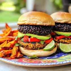 Die Hauptzutaten für die Spicy Black Bean Burgers sind einfach und lecker. Hier ist, was du brauchst: - 1 Dose (425 g) schwarze Bohnen, abgetropft und gründlich gespült - 125 g gekochter Quinoa - 60 g Semmelbrösel (Vollkorn oder glutenfrei) - 1/4 Tasse rote Paprika, fein gehackt - 1/4 Tasse rote Zwiebel, fein gewürfelt - 2 Knoblauchzehen, fein gehackt Diese Zutaten geben dir eine gute Basis für den Burger. Die schwarzen Bohnen sorgen für eine gute Textur. Quinoa fügt Protein hinzu. Semmelbrösel helfen, alles zusammenzuhalten. Die Gewürze sind wichtig. Sie geben den Burgern den besonderen Kick. Hier sind die Gewürze, die du brauchst: - 1 Esslöffel Chili-Pulver - 1 Teelöffel Kreuzkümmel - 1/2 Teelöffel geräuchertes Paprika-Pulver - 1/4 Teelöffel Cayennepfeffer (nach Geschmack anpassen) - 1 Esslöffel Limettensaft - Salz und Pfeffer nach Geschmack Chili-Pulver bringt die Schärfe. Kreuzkümmel gibt einen warmen, erdigen Geschmack. Geräuchertes Paprika-Pulver schafft Tiefe. Der Limettensaft bringt Frische in die Mischung. Die Beilagen machen den Burger noch besser. Hier sind einige Vorschläge: - Avocado - Blattsalat - Tomate Diese Beilagen sind frisch und gesund. Sie ergänzen die Burger gut. Du kannst auch andere Beilagen nach deinem Geschmack hinzufügen. Sie machen dein Gericht bunt und einladend. Wenn du mehr willst, schau dir die vollständige Rezeptur an. Beginnen Sie mit dem Abtropfen der schwarzen Bohnen. Spülen Sie sie gut ab, um überschüssiges Salz zu entfernen. Nehmen Sie eine große Schüssel. Zerdrücken Sie die Bohnen grob mit einer Gabel oder einem Kartoffelstampfer. Lassen Sie ein paar Stücke für die Textur. Fügen Sie die gekochte Quinoa hinzu. Sie gibt den Patties einen tollen Biss. Dann kommen die Semmelbrösel, die Paprika, die Zwiebel und der Knoblauch. Diese Zutaten verleihen den Burger Geschmack und Frische. Jetzt kommt der spannende Teil. Geben Sie Chili-Pulver, Kreuzkümmel, geräuchertes Paprika-Pulver und Cayennepfeffer in die Schüssel. Diese Gewürze bringen die richtige Schärfe. Fügen Sie Limettensaft, Salz und Pfeffer hinzu. Vermengen Sie alles gut, bis die Mischung gleichmäßig ist. Wenn es zu feucht ist, fügen Sie mehr Semmelbrösel hinzu. Formen Sie dann die Patties. Jede Portion sollte etwa 1,5 cm dick sein. Mit diesem Rezept erhalten Sie etwa vier Patties. Erhitzen Sie das Olivenöl in einer Pfanne bei mittlerer Hitze. Wenn das Öl heiß ist, legen Sie die Patties hinein. Braten Sie sie 5-6 Minuten auf jeder Seite. Sie sollten goldbraun und knusprig sein. Rösten Sie die Burgerbrötchen in der gleichen Pfanne leicht an. Das gibt ihnen einen tollen Geschmack. Stellen Sie die Burger zusammen, indem Sie ein Patty auf jedes Brötchen legen. Fügen Sie Ihre Lieblingsbeilagen hinzu, wie Avocado, Blattsalat oder Tomate. Für eine vollständige Anleitung, schauen Sie sich das Full Recipe an. Um den perfekten Geschmack zu erreichen, müssen Sie die Gewürze anpassen. Chili-Pulver bringt Wärme. Cayennepfeffer gibt mehr Schärfe. Beginnen Sie mit einer kleinen Menge und probieren Sie die Mischung. Fügen Sie nach Bedarf mehr hinzu. Limettensaft fügt Frische hinzu. Das ist wichtig für die Ausgewogenheit. Ein häufiger Fehler ist, die Bohnen zu stark zu zerdrücken. Lassen Sie einige Stückchen für die Textur. Auch zu viel Flüssigkeit kann die Patties weich machen. Achten Sie darauf, die Semmelbrösel gut zu dosieren. Wenn die Mischung nicht zusammenhält, fügen Sie mehr Semmelbrösel hinzu. Das richtige Brötchen macht den Burger besser. Wählen Sie ein weiches, aber festes Brötchen. Vollkornbrötchen sind eine gesunde Wahl. Sie passen gut zu den würzigen Bohnen. Achten Sie darauf, die Brötchen leicht zu rösten. So erhalten Sie einen tollen Crunch. Für die vollständige Anleitung und Tipps, sehen Sie sich das Full Recipe an. {{image_4}} Du kannst diese Burger ganz einfach vegetarisch oder vegan machen. Verwende einfach glutenfreie Semmelbrösel, um sicherzustellen, dass sie glutenfrei sind. Wenn du Eier magst, kannst du ein Ei hinzufügen, um die Patties zusammenzuhalten. Für vegane Burger lasse das Ei weg und füge mehr Semmelbrösel hinzu, falls nötig. So bleiben die Patties fest und lecker. Die Burger sind sehr vielseitig und lassen sich toll anpassen. Du kannst Avocado, frischen Spinat oder sogar ein wenig Salsa hinzufügen. Eine Scheibe schmelzender veganer Käse macht sie besonders lecker. Probiere auch verschiedene Saucen aus, wie BBQ-Sauce oder eine scharfe Mayo. Süßkartoffelpommes oder ein einfacher Salat passen wunderbar dazu. Du kannst mit den Burgern kreativ werden. Mach einen mexikanischen Burger mit Guacamole und Jalapeños. Für einen asiatischen Touch füge Teriyaki-Sauce und eingelegtes Gemüse hinzu. Wenn du etwas Klassisches willst, serviere sie mit Käse, Salat und Tomaten. Die Möglichkeiten sind endlos! Lass deiner Fantasie freien Lauf und finde deinen Lieblingsstil. Wenn du Reste von den Spicy Black Bean Burgers hast, bewahre sie in einem luftdichten Behälter auf. Stelle sicher, dass die Patties vollständig abgekühlt sind, bevor du sie in den Kühlschrank legst. Sie bleiben so bis zu drei Tage frisch. Um sie wieder aufzuwärmen, lege die Patties einfach in eine heiße Pfanne. Brate sie für etwa 3-4 Minuten pro Seite, bis sie gut durchgewärmt sind. Du kannst die Patties auch einfrieren. Lege sie nach dem Formen auf ein Backblech und friere sie für etwa 1-2 Stunden ein. Sobald sie fest sind, packe sie in einen Gefrierbeutel. So bleiben sie bis zu drei Monate frisch. Um sie zu kochen, lasse sie über Nacht im Kühlschrank auftauen und brate sie dann wie gewohnt. Burger-Brötchen halte ich am besten bei Zimmertemperatur in einer Papiertüte oder einem Brotkasten. Vermeide Plastiktüten, da sie die Brötchen weich machen können. Wenn du sie länger aufbewahren möchtest, friere sie ein. Lege die Brötchen in einen Gefrierbeutel und beschrifte sie mit dem Datum. So bleiben sie bis zu drei Monate frisch. Wenn du sie verwenden möchtest, lasse sie einfach bei Zimmertemperatur auftauen. Ein Spicy Black Bean Burger hat etwa 200 Kalorien pro Patty. Kalorien können variieren, je nach Beilagen und Brötchen. Wenn Sie Avocado oder Käse hinzufügen, steigt die Kalorienzahl. Für eine gesunde Mahlzeit, wählen Sie frisches Gemüse als Beilage. Ja, Sie können schwarze Bohnen durch andere Hülsenfrüchte ersetzen. Kichererbsen oder Kidneybohnen sind gute Alternativen. Jede Hülsenfrucht hat ihren eigenen Geschmack, was Ihre Burger interessant macht. Experimentieren Sie mit verschiedenen Bohnen, um Ihren Favoriten zu finden. Fertige Spicy Black Bean Burger sind im Kühlschrank 3 bis 4 Tage haltbar. Lagern Sie sie in einem luftdichten Behälter. Wenn Sie die Patties einfrieren, halten sie bis zu 3 Monate. Lassen Sie sie vor dem Braten im Kühlschrank auftauen. Die Spicy Black Bean Burgers sind lecker und leicht zuzubereiten. Wir haben die Hauptzutaten besprochen, die für den großartigen Geschmack nötig sind. Ich habe dir die Schritt-für-Schritt-Anleitung gegeben, um sicherzustellen, dass deine Burger perfekt werden. Du hast auch Tipps erhalten, um häufige Fehler zu vermeiden. Variationen zeigen dir, wie flexibel das Rezept ist. Bewahre Reste richtig auf, und verwende die FAQ als hilfreiche Infoquelle. Probiere es aus, und genieße jeden Biss dieser köstlichen Burger!