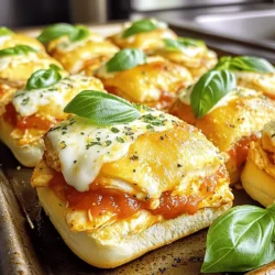 - 450 g Hähnchenbrustfilets ohne Knochen und Haut - 240 ml Marinara-Sauce - 100 g geriebener Mozzarella-Käse - 50 g geriebener Parmesan-Käse Die Hauptzutaten für Chicken Parmesan Sliders sind einfach und lecker. Die Hähnchenbrust ist die Basis. Sie sorgt für einen saftigen Biss. Marinara-Sauce bringt Geschmack und Feuchtigkeit. Die Käse-Mischung von Mozzarella und Parmesan macht alles schön cremig und würzig. - 1 Teelöffel Knoblauchpulver - 1 Teelöffel italienische Gewürzmischung - Salz und Pfeffer nach Geschmack Die Gewürze sind wichtig, um das Hähnchen zu würzen. Knoblauchpulver sorgt für einen tollen Geschmack. Italienische Gewürzmischung bringt das italienische Flair. Salz und Pfeffer sind essenziell für die richtige Würze. Diese kleinen Zutaten machen einen großen Unterschied. - 12 Mini-Brötchen oder Slider-Brötchen - Frische Basilikumblätter zur Garnitur (optional) - Olivenöl zum Bestreichen Für die Slider benötigst du Mini-Brötchen oder Slider-Brötchen. Sie sind perfekt für die kleinen Portionen. Frische Basilikumblätter geben Farbe und Aroma. Ein wenig Olivenöl hilft, die Brötchen schön goldbraun zu backen. Diese Zutaten vervollständigen das Gericht perfekt. Du kannst das komplette Rezept [hier] finden. - Zuerst würze die Hähnchenbrust. - Nimm 1 Teelöffel Knoblauchpulver und 1 Teelöffel italienische Gewürzmischung. - Füge Salz und Pfeffer nach Geschmack hinzu. - Mische alles gut, damit das Hähnchen richtig schmeckt. - Schneide die Mini-Brötchen auf und lege sie bereit. - Erhitze eine Pfanne mit Olivenöl auf mittlerer Hitze. - Brate die Hähnchenbrustfilets 5-7 Minuten pro Seite. - Achte darauf, dass sie durchgegart sind (Kerntemperatur 74 °C). - Lass das Hähnchen einige Minuten ruhen. - Schneide es dann in dünne Streifen. - Schneide die Brötchen in der Mitte durch. - Lege die unteren Hälften auf ein Backblech. - Gib eine großzügige Menge Marinara-Sauce auf jede Hälfte. - Schichte die geschnittenen Hähnchenstreifen auf die Sauce. - Füge geriebenen Mozzarella und Parmesan hinzu. - Setze die oberen Hälften der Brötchen auf die Käse-Schichten. - Bestreiche die Oberseiten leicht mit Olivenöl. - Backe die Slider 15-20 Minuten bei 190 °C. - Lass sie goldbraun werden und genieße die Aromen! Das ist die einfache und leckere Zubereitung der Chicken Parmesan Sliders. Du findest das vollständige Rezept in der Rezeptbeschreibung. - Die richtige Kerntemperatur Die Kerntemperatur für Hähnchenbrust sollte 74 °C erreichen. Dies stellt sicher, dass das Hähnchen saftig und sicher zu essen ist. Verwende ein Fleischthermometer, um dies zu überprüfen. - Marinieren für zusätzlichen Geschmack Marinieren macht dein Hähnchen noch leckerer. Du kannst es für mindestens 30 Minuten einlegen. Nutze einfache Zutaten wie Olivenöl, Zitrone und Gewürze. So wird das Hähnchen zart und aromatisch. - Kombinieren von Käsesorten Die Mischung aus Mozzarella und Parmesan sorgt für einen tollen Geschmack. Mozzarella schmilzt gut, während Parmesan eine schöne Kruste gibt. Experimentiere mit anderen Käsesorten wie Provolone für zusätzliche Tiefe. - Knusprige Brötchenoberfläche Um die Brötchen knusprig zu machen, bestreiche sie vor dem Backen mit Olivenöl. Achte darauf, dass die Oberseite gleichmäßig bedeckt ist. So werden sie goldbraun und lecker. - Serviervorschläge und Beilagen Serviere die Sliders mit einem frischen Salat oder knusprigen Pommes. Du kannst auch Gemüse-Sticks und Dip anbieten. Das macht die Mahlzeit vielseitig und ansprechend. - Vorbereitungen für Partys oder Veranstaltungen Diese Sliders sind perfekt für Partys. Du kannst die Zutaten im Voraus vorbereiten. Baue eine Slider-Station auf, wo die Gäste selbst ihre Sliders zusammenstellen können. So wird es noch interaktiver! Für die genaue Zubereitung, schaue dir das [Full Recipe] an. {{image_4}} Für eine leckere Abwechslung können Sie auch Puten- oder Rindfleisch verwenden. Diese Fleischsorten bieten einen anderen Geschmack und eine andere Textur. Putenfleisch hat weniger Fett und ist zart. Rindfleisch bringt einen herzhaften Geschmack in die Slider. Schneiden Sie das Fleisch in kleine Stücke, um die Zubereitung einfach zu halten. Wenn Sie eine pflanzliche Option suchen, probieren Sie Tofu oder Seitan. Tofu ist vielseitig und nimmt Aromen gut auf. Schneiden Sie ihn in Streifen und braten Sie ihn wie Hähnchen. Seitan hat eine fleischähnliche Textur und eignet sich gut für Slider. Kombinieren Sie diese mit veganem Käse für ein vollwertiges Gericht. Verleihen Sie Ihren Slidern den letzten Schliff mit zusätzlichen Belägen. Jalapeños bringen eine scharfe Note, während Avocado cremige Frische bietet. Sie können auch verschiedene Saucen ausprobieren, wie BBQ-Sauce oder eine scharfe Aioli. Diese Extras machen die Slider noch aufregender und passen perfekt zu den Aromen. Entdecken Sie die vollständige Vielfalt mit dem [Full Recipe]. Die Reste der Chicken Parmesan Sliders halten im Kühlschrank etwa 3-4 Tage. Achte darauf, sie in einem luftdichten Behälter zu lagern. So bleiben die Slider frisch und lecker. Du solltest sie nicht einfach offen stehen lassen, da sie schnell austrocknen können. Um die Slider aufzuwärmen, benutze am besten den Ofen. Heize ihn auf 180 °C vor. Lege die Slider auf ein Backblech und wärme sie für etwa 10 Minuten. Du kannst auch die Mikrowelle nutzen, aber achte darauf, dass das Hähnchen nicht trocken wird. Lege einen feuchten Papiertuch über die Slider, wenn du sie in der Mikrowelle erhitzt. So bleibt das Hähnchen saftig. Wenn du die Slider für eine längere Zeit aufbewahren möchtest, kannst du sie einfrieren. Lass die Slider zuerst abkühlen und lege sie dann in einen gefriergeeigneten Behälter. So bleiben sie bis zu 3 Monate frisch. Wenn du bereit bist, sie zu essen, tau sie einfach im Kühlschrank auf und wärme sie dann auf. Die Zubereitung dauert insgesamt etwa 35 Minuten. Davon sind 15 Minuten für die Vorbereitung nötig. Die Kochzeit beträgt 20 Minuten im Ofen. Das geht schnell und einfach, perfekt für ein schnelles Abendessen. Ja, Sie können die Slider im Voraus zubereiten. Bereiten Sie die Hähnchenbrust und die Marinara-Sauce vor. Sie können alles zusammenstellen und die Slider in einer Auflaufform abdecken. Lagern Sie sie im Kühlschrank. Am Tag des Servierens backen Sie die Slider einfach im Ofen. Hier sind einige tolle Beilagen: - Ein frischer grüner Salat - Knusprige Pommes frites - Gemüse-Sticks mit Dip - Eine cremige Kartoffelsalat Diese Beilagen passen gut zu den herzhaften Sliders. Sie bieten eine schöne Balance und machen das Essen noch besser. Zusammengefasst haben wir die besten Zutaten für Köstliche Chicken Parmesan Sliders besprochen. Sie brauchen Hähnchenbrust, Marinara-Sauce und Käse. Die Zubereitung und Tipps helfen Ihnen, perfekte Slider zu machen. Denken Sie daran, dass Variationen wie vegane Optionen ebenfalls lecker sind. Lagern Sie die Reste richtig, um sie frisch zu halten. Bieten Sie diese Slider bei Ihrem nächsten Event an und beeindrucken Sie jeden Gast!