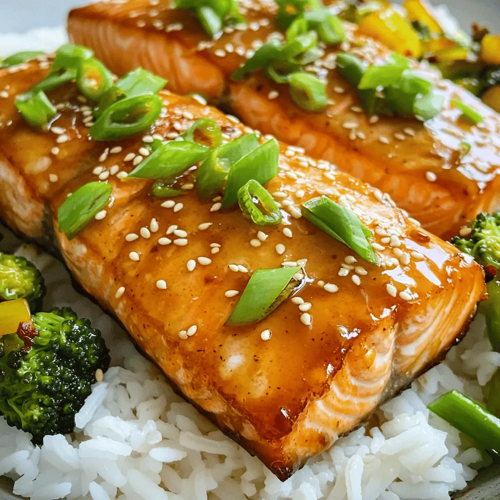 - 4 Lachsfilets (jeweils 170 Gramm) - 60 ml Honig - 45 ml Sojasauce (oder Tamari für glutenfrei) - 3 Knoblauchzehen, fein gehackt - 1 Esslöffel frischer Ingwer, gerieben Die Hauptzutaten sind einfach zu finden und bringen viel Geschmack. Lachs ist gesund und reich an Omega-3-Fettsäuren. Der Honig gibt eine süße Note, während die Sojasauce für Umami sorgt. Knoblauch und Ingwer bringen Frische und Wärme in das Gericht. - 15 ml Reisessig - 15 ml Sesamöl - 2 Frühlingszwiebeln, in Ringe geschnitten (zum Garnieren) - 1 Teelöffel Sesamsamen (optional, zum Garnieren) Die Würz- und Garnierungszutaten sind wichtig für das finale Aroma. Reisessig bringt eine milde Säure, die gut mit der Süße des Honigs harmoniert. Sesamöl gibt einen nussigen Geschmack. Frühlingszwiebeln und Sesamsamen sind perfekte Garnierungen, die das Gericht ansprechend machen. Für das vollständige Rezept, schaue dir die gesamte Anleitung an. Zuerst mache ich die Honig-Knoblauch-Glasur. Ich nehme eine kleine Schüssel und vermische folgende Zutaten: - 60 ml Honig - 45 ml Sojasauce - 3 Knoblauchzehen, fein gehackt - 1 Esslöffel frischer Ingwer, gerieben - 15 ml Reisessig - 15 ml Sesamöl Ich rühre alles gut um, bis die Mischung gleichmäßig ist. Das ist der Schlüssel zu diesem Rezept. Jetzt bereite ich das Backblech vor. Ich lege es mit Backpapier aus. Das macht die Reinigung später einfacher und verhindert, dass der Lachs kleben bleibt. Nun kommen die Lachsfilets. Ich nehme vier Lachsfilets, die jeweils 170 Gramm wiegen. Diese lege ich mit der Hautseite nach unten auf das Backblech. Ich würze die Filets leicht mit Salz und Pfeffer. Danach bestreiche ich die Oberseite der Lachsfilets großzügig mit der Honig-Knoblauch-Glasur. Es ist wichtig, einen Teil der Glasur für später aufzuheben. Jetzt heize ich den Ofen auf 200 °C vor. Ich backe den Lachs für 12 bis 15 Minuten. Man erkennt, dass der Lachs fertig ist, wenn er sich leicht mit einer Gabel zerteilen lässt. Während des Backens bestreiche ich die Filets einmal mit der restlichen Glasur. So wird der Geschmack noch intensiver. Nach dem Backen nehme ich den Lachs aus dem Ofen. Ich lasse ihn einige Minuten ruhen. So bleibt der Lachs saftig. Für die Garnitur schneide ich zwei Frühlingszwiebeln in Ringe. Ich streue die Ringe über die Filets. Manchmal füge ich auch Sesamsamen hinzu. Das sieht schön aus und gibt einen tollen Crunch. Ich serviere den glasierten Lachs am liebsten auf einem Bett aus gedämpftem Reis oder Quinoa. Dazu passt sautiertes Gemüse wie Brokkoli oder Spargel. So entsteht eine farbenfrohe und nahrhafte Mahlzeit. Um den perfekten Lachs zu garen, achte auf die Farbe. Der Lachs sollte innen leicht rosa sein. Du kannst auch mit einer Gabel testen. Wenn sich der Lachs leicht zerteilen lässt, ist er fertig. Backe den Lachs bei 200 °C für 12-15 Minuten. Du kannst ihn auch in einer Pfanne braten. Das geht schnell und gibt einen tollen Geschmack. Achte darauf, den Lachs nicht zu überkochen. Überkochen macht den Lachs trocken und zäh. Wenn du rohen Lachs handhabst, wasche deine Hände gut. Halte rohen Fisch von anderen Lebensmitteln fern. Lagere den Lachs im Kühlschrank und verbrauche ihn schnell. So bleibst du sicher und gesund. Für mehr Tipps schaue dir das [Full Recipe] an. {{image_4}} Vegane Alternativen Wenn du eine vegane Option suchst, ersetze die Lachsfilets durch Tofu oder Tempeh. Mariniere sie mit der gleichen Honig-Knoblauch-Glasur. Wenn du die Glasur vegan machen möchtest, nutze Agavendicksaft anstelle von Honig. Das gibt dir einen süßen Geschmack, der gut passt. Weitere Glasuren ausprobieren Du kannst auch andere Glasuren nutzen. Eine Teriyaki-Glasur bringt eine süße und salzige Note. Oder probiere eine Zitronen-Kräuter-Glasur für einen frischen Geschmack. Experimentiere mit verschiedenen Kombinationen, um deinen Favoriten zu finden. Gemüsesorten, die gut passen Zu diesem Lachs passen viele Gemüsesorten. Brokkoli und grüne Bohnen sind tolle Optionen. Du kannst sie dünsten oder anbraten. Auch Karotten oder Spargel bringen Farbe auf den Teller. Achte darauf, sie nicht zu lange zu garen, damit sie knackig bleiben. Reis- und Quinoa-Optionen Serviere den Lachs auf einem Bett aus Reis oder Quinoa. Beides ist nahrhaft und lecker. Du kannst auch braunen Reis verwenden, wenn du mehr Ballaststoffe willst. Quinoa ist glutenfrei und hat einen nussigen Geschmack. Es passt gut zu den Aromen des Lachses. Kühlung und Haltbarkeit Du kannst Reste des Honig-Knoblauch glasierten Lachses einfach aufbewahren. Lege die Reste in einen luftdichten Behälter. So bleiben sie frisch. Im Kühlschrank halten sie sich bis zu drei Tage. Achte darauf, dass der Lachs gut abgekühlt ist, bevor du ihn verpackst. Einfrieren des glasierten Lachses Wenn du mehr Reste hast, kannst du den glasierten Lachs auch einfrieren. Wickel ihn gut in Folie oder lege ihn in einen Gefrierbehälter. So bleibt der Geschmack erhalten. Im Gefrierschrank hält er sich bis zu drei Monate. Denke daran, ihn langsam im Kühlschrank aufzutauen, bevor du ihn wieder aufwärmst. Wiedererwärmung im Ofen oder in der Mikrowelle Um den Lachs wieder aufzuwärmen, nutze den Ofen für die beste Textur. Heize deinen Ofen auf 180 °C vor. Lege den Lachs auf ein Backblech und decke ihn mit Folie ab. So bleibt er saftig. Erwärme ihn für etwa 10 Minuten oder bis er warm ist. Wenn du es schneller magst, kannst du die Mikrowelle nutzen. Lege den Lachs auf einen mikrowellengeeigneten Teller. Decke ihn mit einem feuchten Küchenpapier ab. Erhitze ihn in kurzen Intervallen von 30 Sekunden, bis er warm ist. Achte darauf, dass er nicht zu lange bleibt, damit er nicht austrocknet. Probiere diese Aufbewahrungs- und Aufwärmtipps, um das Beste aus deinem Honig-Knoblauch glasierten Lachs herauszuholen! Ich empfehle, den Lachs bei 200 °C zu garen. Die Garzeit beträgt 12 bis 15 Minuten. Der Lachs ist fertig, wenn er sich leicht mit einer Gabel zerteilen lässt. Achte darauf, ihn nicht zu lange zu backen, damit er saftig bleibt. Ja, du kannst die Glasur für viele Fischarten nutzen. Die süße und würzige Mischung passt gut zu Forelle, Kabeljau oder Tilapia. Experimentiere mit verschiedenen Fischen, um neue Aromen zu entdecken. Ja, das Rezept kann glutenfrei sein. Verwende Tamari anstelle von Sojasauce. Tamari hat einen ähnlichen Geschmack, aber ohne Gluten. So kannst du das Rezept genießen, auch wenn du glutenfrei essen möchtest. Um das Gericht würziger zu machen, füge etwas rote Chiliflocken oder frische Chili hinzu. Du kannst auch einen Spritzer Sriracha oder eine andere scharfe Sauce in die Glasur geben. So erhält dein Lachs einen tollen Kick! Wir haben die wichtigsten Zutaten, wie Lachsfilets, Honig und Sojasauce, behandelt. Ich habe eine einfache Anleitung für die Zubereitung bereitgestellt. Du hast verschiedene Tipps zur perfekten Garzeit und Sicherheit gelesen. Das Rezept bietet Variationen, um den Lachs anzupassen. Vergiss nicht die Lagerhinweise, um Reste frisch zu halten. Experimentiere mit anderen Fischsorten oder füge Gewürze hinzu. So bleibt dein Gericht immer spannend und lecker. Lass deiner Kreativität freien Lauf und genieße das Kochen!