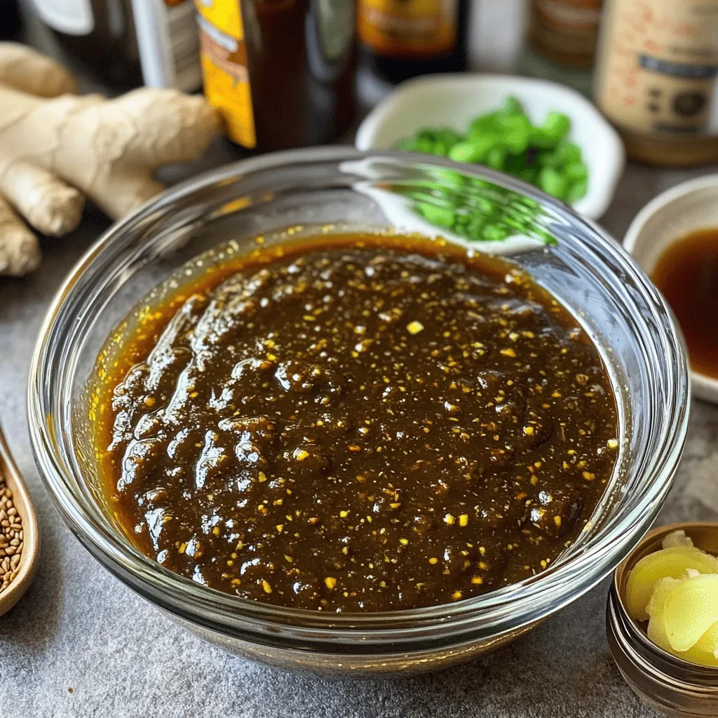 Um eine köstliche Wok-Sauce zu machen, brauchst du einige einfache Zutaten. Hier sind die Zutaten, die du benötigst: - 60 ml Sojasauce - 30 ml Hoisinsauce - 15 ml Austernsauce (oder Pilzsauce für eine vegetarische Option) - 15 ml Reisessig - 15 ml Sesamöl - 2 Teelöffel frisch geriebener Ingwer - 2 Knoblauchzehen, fein gehackt - 5 g Maisstärke (zum Andicken) - 60 ml Wasser - 1 Teelöffel Chiliflocken (optional, für Schärfe) Diese Zutaten machen deine Gerichte lebendig und voller Geschmack. Manchmal hast du vielleicht nicht alle Zutaten zur Hand. Sojasauce kann durch Tamari ersetzt werden für eine glutenfreie Option. Hoisinsauce gibt es auch ohne Zucker. Wenn du keine Austernsauce hast, nutze Pilzsauce für einen ähnlichen Geschmack. Reisessig kann durch Apfelessig ersetzt werden, wenn nötig. Frische Kräuter bringen mehr Geschmack. Verwende frischen Koriander oder Frühlingszwiebeln als Garnitur. Sie fügen Farbe und Frische hinzu. Knoblauch und Ingwer sollten frisch sein. Das macht einen großen Unterschied im Aroma. Wenn du magst, füge frische Chilis für mehr Schärfe hinzu. Für das vollständige Rezept, sieh dir die Ultimative herzhaftes Wok-Sauce an. Um die Sauce zu machen, beginne mit einer mittelgroßen Schüssel. Gib die Sojasauce, Hoisinsauce und Austernsauce hinein. Du kannst die Austernsauce durch Pilzsauce ersetzen, wenn du es vegetarisch magst. Mische die Zutaten gut. Dann füge Reisessig, Sesamöl, geriebenen Ingwer, fein gehackten Knoblauch und optional die Chiliflocken hinzu. Rühre alles sorgfältig, bis die Mischung gut vermischt ist. Gieße die Mischung in einen kleinen Topf. Füge in einer separaten Schüssel die Maisstärke und das Wasser hinzu. Rühre, bis du eine glatte Mischung hast. Gib diese Mischung zur Sauce im Topf. Erhitze die Sauce bei mittlerer Hitze. Rühre ständig, bis sie dick wird. Das dauert etwa 2 bis 3 Minuten. Nimm den Topf vom Herd und lass die Sauce leicht abkühlen. Wenn du die Wok-Sauce verwendest, erhitze deinen Wok zuerst gut. Gib dann etwas Öl hinein und warte, bis es heiß ist. Füge dein Gemüse oder Fleisch hinzu und rühre es gut um. Gieße die vorbereitete Sauce darüber, während du ständig rührst. So sorgt die Hitze dafür, dass die Sauce gleichmäßig verteilt wird. Dies bringt die Aromen zur Geltung. Du kannst auch frisches Gemüse und Kräuter hinzufügen, um den Geschmack zu verbessern. So machst du jeden Biss lecker und aufregend. Um den Geschmack deiner Wok-Sauce zu verbessern, nutze frische Zutaten. Frisch geriebener Ingwer und gehackter Knoblauch machen einen großen Unterschied. Die Kombination von Sojasauce und Hoisinsauce bringt Süße und Tiefe. Experimentiere mit anderen Soßen wie Sriracha oder Teriyaki. Diese können deine Sauce lebendiger machen. Eine Prise Zucker oder Honig kann den Geschmack abrunden. Du kannst die Schärfe ganz einfach anpassen. Für eine milde Sauce lasse die Chiliflocken weg. Möchtest du es schärfer? Füge mehr Chiliflocken hinzu oder nimm frische Chilis. Du kannst auch einen Spritzer Chilisauce verwenden. Achte darauf, langsam zu probieren, damit du die perfekte Balance findest. Jeder hat einen anderen Schärfewunsch, also passe es an deinen Geschmack an. Es gibt einige häufige Fehler, die du vermeiden solltest. Mische die Zutaten gut, damit sich die Aromen verbinden. Wenn die Sauce zu dick wird, füge etwas Wasser hinzu. Achte darauf, sie nicht zu lange zu kochen, denn das kann den Geschmack verändern. Lass die Sauce etwas abkühlen, bevor du sie verwendest. So bleibt der Geschmack frisch. Halte dich an die Zubereitungsschritte in der [Full Recipe], um die besten Ergebnisse zu erzielen. {{image_4}} Für vegane und vegetarische Optionen, ersetze die Austernsauce durch Pilzsauce. Diese Variante bietet den gleichen umami Geschmack. Du kannst auch Tamari statt Sojasauce verwenden. Tamari ist glutenfrei und sehr lecker. Diese einfachen Änderungen machen die Sauce für alle essbar. Wenn du eine spezielle Diät hast, ist die Anpassung einfach. Nutze Kokosaminos anstelle von Sojasauce für eine salzärmere Option. Du kannst auch Honig in der Sauce durch Agavendicksaft ersetzen, um sie vegan zu halten. Sei kreativ mit den Zutaten und finde den besten Geschmack für dich. Eine tolle Möglichkeit, die Wok-Sauce zu variieren, ist die Integration regionaler Geschmäcker. Füge etwas Sriracha für scharfe Noten hinzu. Du kannst auch Erdnussbutter für eine nussige Tiefe verwenden. Probiere, die Sauce mit frischen Kräutern wie Koriander oder Basilikum zu verfeinern. Diese Kräuter bringen Frische und ein einzigartiges Aroma in dein Gericht. Für die ultimative herzhafte Wok-Sauce schaue dir das [Full Recipe] an. Um deine hausgemachte Wok-Sauce frisch zu halten, solltest du sie in einem sauberen Glasbehälter aufbewahren. Achte darauf, dass der Behälter gut verschlossen ist. So verhinderst du, dass Luft eindringt und die Sauce schneller verdirbt. Stelle den Behälter in den Kühlschrank. Dies hilft, den Geschmack und die Frische zu bewahren. Die hausgemachte Wok-Sauce hält im Kühlschrank etwa eine Woche. Du kannst sie auch länger aufbewahren, wenn du sie einfrierst. Im Gefrierschrank kann die Sauce bis zu drei Monate haltbar sein. Achte darauf, sie in kleinen Portionen einzufrieren, damit du nur das auftauen musst, was du benötigst. Wenn du Reste hast, benutze sie für andere Gerichte. Diese Sauce passt gut zu gebratenem Reis, Gemüse oder Nudeln. Du kannst auch etwas Öl hinzufügen und die Sauce als Marinade für Fleisch verwenden. So gibst du deinen Gerichten einen neuen Geschmack. Wenn du die Sauce aufwärmst, füge etwas Wasser hinzu, um die Konsistenz zu verbessern. Genieße die Vielseitigkeit deiner Wok-Sauce! Die Wok-Sauce hält sich im Kühlschrank etwa eine Woche. Bewahre sie in einem luftdichten Behälter auf. So bleibt der Geschmack frisch. Ich empfehle, die Sauce vor der Verwendung zu riechen. Wenn sie seltsam riecht, ist es besser, sie wegzuwerfen. Ja, du kannst die Sauce einfrieren. Fülle sie in einen gefrierfesten Behälter. Lass etwas Platz, damit die Sauce sich ausdehnen kann. So kannst du sie bis zu drei Monate aufbewahren. Wenn du sie verwenden möchtest, tau die Sauce einfach über Nacht im Kühlschrank auf. Diese Wok-Sauce passt perfekt zu vielen Gerichten. Sie schmeckt toll in Gemüsepfannen. Du kannst sie auch zu Hühnchen oder Rindfleisch hinzufügen. Probiere sie mit Tofu für ein köstliches veganes Gericht. Für mehr Ideen, schau dir das Full Recipe an. Diese Anleitung hat dir gezeigt, wie du eine leckere Wok-Sauce machst. Wir haben die Zutaten und deren Alternativen besprochen. Du hast gelernt, wie du die Sauce Schritt für Schritt zubereitest und welche Tipps dir helfen, den besten Geschmack zu erzielen. Denke daran, die Sauce gut zu lagern. Deine neuen Wok-Saucen-Variationen eröffnen viele Möglichkeiten zum Kochen. Jetzt bist du bereit, deine Küche zu rocken. Viel Spaß beim Ausprobieren!