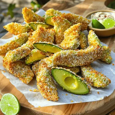 Krosse Baked Avocado Fries Einfaches Rezept entdecken