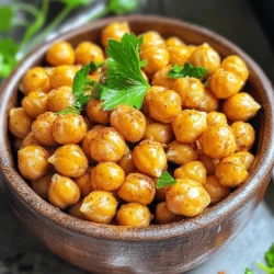Für das Rezept benötigst du folgende Hauptzutaten: - 1 Dose (425 g) Kichererbsen, abgetropft und abgespült - 2 Esslöffel Olivenöl Diese einfachen Zutaten sind der Schlüssel zu deinem knusprigen Snack. Achte darauf, die Kichererbsen gut abzuspülen. Dies hilft, überschüssiges Natrium und Stärke zu entfernen. So bekommst du eine bessere Textur. Die richtigen Gewürze machen den Unterschied. Du benötigst: - 1 Teelöffel geräucherter Paprika - 1 Teelöffel Knoblauchpulver - 1/2 Teelöffel Kreuzkümmel - 1/2 Teelöffel Meersalz - 1/4 Teelöffel schwarzer Pfeffer - Optional: eine Prise Cayennepfeffer für extra Schärfe Die Gewürze verleihen den Kichererbsen einen tollen Geschmack. Du kannst mit den Mengen spielen, um deinen perfekten Mix zu finden. Wenn du es scharf magst, füge mehr Cayennepfeffer hinzu. Wähle Kichererbsen von hoher Qualität. Achte auf: - Bio-Optionen, wenn möglich - Frische Dosen, ohne Beulen oder Schäden - Kichererbsen, die gut abgetropft sind Bio-Kichererbsen sind oft schmackhafter und gesünder. Wenn du Trocken-Kichererbsen verwendest, weiche sie über Nacht ein. Das sorgt für eine bessere Textur. Für das Rezept kannst du bequem Dosen verwenden, aber achte auf die Qualität. Heizen Sie die Heißluftfritteuse auf 200°C (400°F) vor. Dieser Schritt dauert etwa 5 Minuten. Eine gut vorgeheizte Heißluftfritteuse sorgt für die perfekte Knusprigkeit. Wenn Sie die Kichererbsen zu früh hineinlegen, können sie weich bleiben. Nehmen Sie eine Dose Kichererbsen und spülen Sie sie gut ab. Dann lassen Sie sie auf einem Küchentuch trocknen. Tupfen Sie sie vorsichtig trocken. Dies ist wichtig, da die Feuchtigkeit die Knusprigkeit beeinflusst. In einer Schüssel mischen Sie die trockenen Kichererbsen mit Olivenöl und Gewürzen. Fügen Sie Paprika, Knoblauchpulver, Kreuzkümmel, Salz, Pfeffer und Cayennepfeffer hinzu. Mischen Sie alles gut, so dass die Kichererbsen gleichmäßig gewürzt sind. Legen Sie die gewürzten Kichererbsen in den Korb der Heißluftfritteuse. Stellen Sie sicher, dass sie in einer einzigen Schicht liegen. Dies hilft der Luftzirkulation. Frittieren Sie die Kichererbsen für 15-18 Minuten. Schütteln Sie den Korb in der Mitte der Garzeit. So werden sie gleichmäßig knusprig. Die Kichererbsen sollten goldbraun und knusprig sein, wenn sie fertig sind. Lassen Sie sie nach dem Frittieren einige Minuten abkühlen. So werden sie noch knuspriger. Für die vollständige Zubereitung schauen Sie sich das Rezept an. Um die Kichererbsen noch knuspriger zu machen, ist das Trocknen wichtig. Tupfen Sie die Kichererbsen gut ab, bevor Sie sie würzen. Das entfernt Feuchtigkeit. Feuchtigkeit macht die Kichererbsen weich. Eine weitere gute Idee ist, sie in einer einzigen Schicht in den Korb der Heißluftfritteuse zu verteilen. So kann die Luft gut zirkulieren. So werden sie gleichmäßiger knusprig. Ein häufiger Fehler ist, die Kichererbsen nicht zu trocknen. Das führt zu weniger Knusprigkeit. Ein weiterer Fehler ist, zu viele Kichererbsen auf einmal zu frittieren. Das kann die Garzeit verlängern und die Kichererbsen werden weich. Achten Sie darauf, die Kichererbsen gut zu würzen. Zu wenig Gewürz macht sie fad. Die ideale Temperatur für Kichererbsen beträgt 200°C. Bei dieser Temperatur werden sie goldbraun und knusprig. Die Garzeit liegt zwischen 15 und 18 Minuten. Schütteln Sie den Korb nach der Hälfte der Zeit. So garen die Kichererbsen gleichmäßig. Überprüfen Sie sie gegen Ende. Sie sollten laut knuspern und gut aussehen. Weitere Tipps finden Sie in der [Full Recipe]. {{image_4}} Ich liebe es, mit Gewürzen zu experimentieren. Du kannst deine knusprigen Kichererbsen mit verschiedenen Geschmäckern verfeinern. Probiere zum Beispiel: - Kräuter der Provence: Diese Mischung bringt einen tollen, mediterranen Geschmack. - Curry-Pulver: Für eine exotische Note. - Zitronenpfeffer: Gibt den Kichererbsen eine frische, spritzige Note. Jede Kombination bringt ein neues Erlebnis. Sei mutig und finde deinen Favoriten! Du kannst die Kichererbsen an verschiedene Küchen anpassen. Für asiatische Aromen benutze: - Sojasauce - Ingwer - Sesamöl Diese Gewürze verleihen deinen Kichererbsen einen umami-reichen Geschmack. Für mexikanische Kichererbsen verwende: - Chilipulver - Kreuzkümmel - Limettensaft Diese Kombination sorgt für ein würziges und frisches Aroma. Das Rezept ist von Natur aus vegan und glutenfrei. Du kannst es ohne Probleme genießen. Wenn du glutenfreie Snacks suchst, sind diese Kichererbsen ideal. Achte darauf, dass alle Gewürze, die du verwendest, glutenfrei sind. So kannst du sicherstellen, dass du einen tollen Snack hast, der für jeden geeignet ist. Für weitere Details schau dir das Full Recipe an. Um deine knusprigen Kichererbsen frisch zu halten, lagere sie in einem luftdichten Behälter. Vermeide Feuchtigkeit, denn sie macht die Kichererbsen weich. Ein Glasbehälter mit einem Deckel ist ideal. Halte sie an einem kühlen, dunklen Ort. So bleiben sie länger knusprig. Wenn du Reste hast, lass die Kichererbsen zuerst abkühlen. Stecke sie dann in den luftdichten Behälter. Stelle sicher, dass sie nicht in der Nähe von Wärmequellen stehen. Wenn du sie später essen willst, erwärme sie kurz in der Heißluftfritteuse für extra Knusprigkeit. Essen ist am besten, wenn die Kichererbsen frisch sind. Ideal ist der Verzehr innerhalb von 1-2 Tagen nach der Zubereitung. Nach dieser Zeit können sie an Knusprigkeit verlieren. Du kannst sie auch nach einigen Tagen noch essen, aber sie sind dann nicht mehr so lecker. Die knusprigen Kichererbsen bleiben bis zu zwei Tage frisch. Lagern Sie sie in einem luftdichten Behälter. So bleibt ihre Knusprigkeit erhalten. Nach zwei Tagen werden sie weicher. Es ist am besten, sie frisch zu genießen. Ja, Sie können Tiefkühl-Kichererbsen verwenden. Achten Sie darauf, sie vor der Zubereitung gut abzutropfen und zu trocknen. Dies hilft, die Knusprigkeit zu erreichen. Tiefkühl-Kichererbsen können etwas länger zum Garwerden brauchen. Es gibt viele gesunde Snacks mit Kichererbsen. Hier sind einige Ideen: - Kichererbsen-Hummus: Mixen Sie gekochte Kichererbsen mit Tahini und Zitrone. - Kichererbsen-Salat: Mischen Sie Kichererbsen mit Gemüse und einem leichten Dressing. - Kichererbsen-Bällchen: Formen Sie kleine Bällchen aus gewürzten Kichererbsen und backen Sie sie. Diese Snacks sind nahrhaft und lecker. Sie können Kichererbsen leicht in Ihre Diät einbauen. Für das Rezept der knusprigen Kichererbsen schauen Sie sich die Full Recipe an. Knusprige Kichererbsen sind ein einfacher und gesunder Snack. Wir haben die besten Zutaten, Tipps und eine Schritt-für-Schritt-Anleitung untersucht. Du kannst verschiedene Gewürze und Küchenstile ausprobieren. Achte darauf, die Kichererbsen richtig zu lagern, damit sie frisch bleiben. Vermeide häufige Fehler und finde die besten Garzeiten. Kichererbsen bieten viele gesunde Snackoptionen. Experimentiere und entdecke deinen Liebling! Mach heute deine knusprigen Kichererbsen und genieße jeden Bissen.