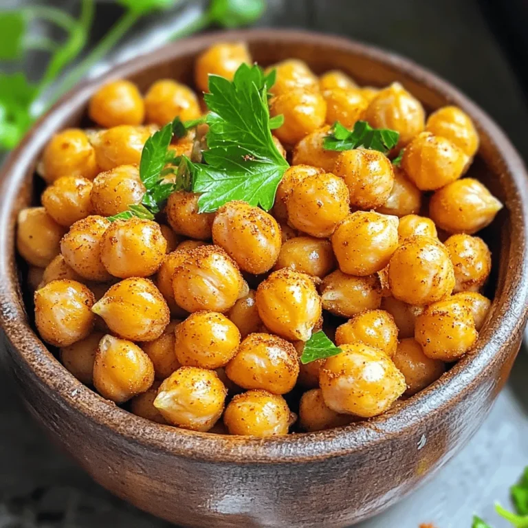 Für das Rezept benötigst du folgende Hauptzutaten: - 1 Dose (425 g) Kichererbsen, abgetropft und abgespült - 2 Esslöffel Olivenöl Diese einfachen Zutaten sind der Schlüssel zu deinem knusprigen Snack. Achte darauf, die Kichererbsen gut abzuspülen. Dies hilft, überschüssiges Natrium und Stärke zu entfernen. So bekommst du eine bessere Textur. Die richtigen Gewürze machen den Unterschied. Du benötigst: - 1 Teelöffel geräucherter Paprika - 1 Teelöffel Knoblauchpulver - 1/2 Teelöffel Kreuzkümmel - 1/2 Teelöffel Meersalz - 1/4 Teelöffel schwarzer Pfeffer - Optional: eine Prise Cayennepfeffer für extra Schärfe Die Gewürze verleihen den Kichererbsen einen tollen Geschmack. Du kannst mit den Mengen spielen, um deinen perfekten Mix zu finden. Wenn du es scharf magst, füge mehr Cayennepfeffer hinzu. Wähle Kichererbsen von hoher Qualität. Achte auf: - Bio-Optionen, wenn möglich - Frische Dosen, ohne Beulen oder Schäden - Kichererbsen, die gut abgetropft sind Bio-Kichererbsen sind oft schmackhafter und gesünder. Wenn du Trocken-Kichererbsen verwendest, weiche sie über Nacht ein. Das sorgt für eine bessere Textur. Für das Rezept kannst du bequem Dosen verwenden, aber achte auf die Qualität. Heizen Sie die Heißluftfritteuse auf 200°C (400°F) vor. Dieser Schritt dauert etwa 5 Minuten. Eine gut vorgeheizte Heißluftfritteuse sorgt für die perfekte Knusprigkeit. Wenn Sie die Kichererbsen zu früh hineinlegen, können sie weich bleiben. Nehmen Sie eine Dose Kichererbsen und spülen Sie sie gut ab. Dann lassen Sie sie auf einem Küchentuch trocknen. Tupfen Sie sie vorsichtig trocken. Dies ist wichtig, da die Feuchtigkeit die Knusprigkeit beeinflusst. In einer Schüssel mischen Sie die trockenen Kichererbsen mit Olivenöl und Gewürzen. Fügen Sie Paprika, Knoblauchpulver, Kreuzkümmel, Salz, Pfeffer und Cayennepfeffer hinzu. Mischen Sie alles gut, so dass die Kichererbsen gleichmäßig gewürzt sind. Legen Sie die gewürzten Kichererbsen in den Korb der Heißluftfritteuse. Stellen Sie sicher, dass sie in einer einzigen Schicht liegen. Dies hilft der Luftzirkulation. Frittieren Sie die Kichererbsen für 15-18 Minuten. Schütteln Sie den Korb in der Mitte der Garzeit. So werden sie gleichmäßig knusprig. Die Kichererbsen sollten goldbraun und knusprig sein, wenn sie fertig sind. Lassen Sie sie nach dem Frittieren einige Minuten abkühlen. So werden sie noch knuspriger. Für die vollständige Zubereitung schauen Sie sich das Rezept an. Um die Kichererbsen noch knuspriger zu machen, ist das Trocknen wichtig. Tupfen Sie die Kichererbsen gut ab, bevor Sie sie würzen. Das entfernt Feuchtigkeit. Feuchtigkeit macht die Kichererbsen weich. Eine weitere gute Idee ist, sie in einer einzigen Schicht in den Korb der Heißluftfritteuse zu verteilen. So kann die Luft gut zirkulieren. So werden sie gleichmäßiger knusprig. Ein häufiger Fehler ist, die Kichererbsen nicht zu trocknen. Das führt zu weniger Knusprigkeit. Ein weiterer Fehler ist, zu viele Kichererbsen auf einmal zu frittieren. Das kann die Garzeit verlängern und die Kichererbsen werden weich. Achten Sie darauf, die Kichererbsen gut zu würzen. Zu wenig Gewürz macht sie fad. Die ideale Temperatur für Kichererbsen beträgt 200°C. Bei dieser Temperatur werden sie goldbraun und knusprig. Die Garzeit liegt zwischen 15 und 18 Minuten. Schütteln Sie den Korb nach der Hälfte der Zeit. So garen die Kichererbsen gleichmäßig. Überprüfen Sie sie gegen Ende. Sie sollten laut knuspern und gut aussehen. Weitere Tipps finden Sie in der [Full Recipe]. {{image_4}} Ich liebe es, mit Gewürzen zu experimentieren. Du kannst deine knusprigen Kichererbsen mit verschiedenen Geschmäckern verfeinern. Probiere zum Beispiel: - Kräuter der Provence: Diese Mischung bringt einen tollen, mediterranen Geschmack. - Curry-Pulver: Für eine exotische Note. - Zitronenpfeffer: Gibt den Kichererbsen eine frische, spritzige Note. Jede Kombination bringt ein neues Erlebnis. Sei mutig und finde deinen Favoriten! Du kannst die Kichererbsen an verschiedene Küchen anpassen. Für asiatische Aromen benutze: - Sojasauce - Ingwer - Sesamöl Diese Gewürze verleihen deinen Kichererbsen einen umami-reichen Geschmack. Für mexikanische Kichererbsen verwende: - Chilipulver - Kreuzkümmel - Limettensaft Diese Kombination sorgt für ein würziges und frisches Aroma. Das Rezept ist von Natur aus vegan und glutenfrei. Du kannst es ohne Probleme genießen. Wenn du glutenfreie Snacks suchst, sind diese Kichererbsen ideal. Achte darauf, dass alle Gewürze, die du verwendest, glutenfrei sind. So kannst du sicherstellen, dass du einen tollen Snack hast, der für jeden geeignet ist. Für weitere Details schau dir das Full Recipe an. Um deine knusprigen Kichererbsen frisch zu halten, lagere sie in einem luftdichten Behälter. Vermeide Feuchtigkeit, denn sie macht die Kichererbsen weich. Ein Glasbehälter mit einem Deckel ist ideal. Halte sie an einem kühlen, dunklen Ort. So bleiben sie länger knusprig. Wenn du Reste hast, lass die Kichererbsen zuerst abkühlen. Stecke sie dann in den luftdichten Behälter. Stelle sicher, dass sie nicht in der Nähe von Wärmequellen stehen. Wenn du sie später essen willst, erwärme sie kurz in der Heißluftfritteuse für extra Knusprigkeit. Essen ist am besten, wenn die Kichererbsen frisch sind. Ideal ist der Verzehr innerhalb von 1-2 Tagen nach der Zubereitung. Nach dieser Zeit können sie an Knusprigkeit verlieren. Du kannst sie auch nach einigen Tagen noch essen, aber sie sind dann nicht mehr so lecker. Die knusprigen Kichererbsen bleiben bis zu zwei Tage frisch. Lagern Sie sie in einem luftdichten Behälter. So bleibt ihre Knusprigkeit erhalten. Nach zwei Tagen werden sie weicher. Es ist am besten, sie frisch zu genießen. Ja, Sie können Tiefkühl-Kichererbsen verwenden. Achten Sie darauf, sie vor der Zubereitung gut abzutropfen und zu trocknen. Dies hilft, die Knusprigkeit zu erreichen. Tiefkühl-Kichererbsen können etwas länger zum Garwerden brauchen. Es gibt viele gesunde Snacks mit Kichererbsen. Hier sind einige Ideen: - Kichererbsen-Hummus: Mixen Sie gekochte Kichererbsen mit Tahini und Zitrone. - Kichererbsen-Salat: Mischen Sie Kichererbsen mit Gemüse und einem leichten Dressing. - Kichererbsen-Bällchen: Formen Sie kleine Bällchen aus gewürzten Kichererbsen und backen Sie sie. Diese Snacks sind nahrhaft und lecker. Sie können Kichererbsen leicht in Ihre Diät einbauen. Für das Rezept der knusprigen Kichererbsen schauen Sie sich die Full Recipe an. Knusprige Kichererbsen sind ein einfacher und gesunder Snack. Wir haben die besten Zutaten, Tipps und eine Schritt-für-Schritt-Anleitung untersucht. Du kannst verschiedene Gewürze und Küchenstile ausprobieren. Achte darauf, die Kichererbsen richtig zu lagern, damit sie frisch bleiben. Vermeide häufige Fehler und finde die besten Garzeiten. Kichererbsen bieten viele gesunde Snackoptionen. Experimentiere und entdecke deinen Liebling! Mach heute deine knusprigen Kichererbsen und genieße jeden Bissen.