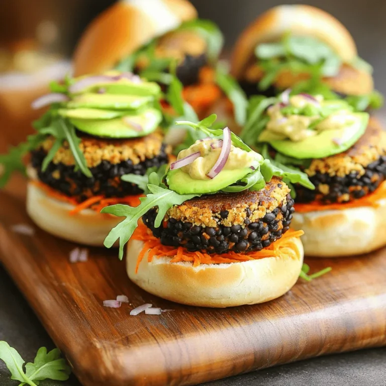 - 1 Dose schwarze Bohnen - Semmelbrösel - 60 g geriebene Karotten - 60 g rote Zwiebel Die schwarzen Bohnen sind die Basis für die Patties. Diese Bohnen sind gesund und voller Protein. Semmelbrösel helfen, die Mischung zu binden. Die Karotten bringen eine süße Note und etwas Farbe. Die rote Zwiebel fügt einen knackigen Biss hinzu. - 1 Esslöffel Chili-Pulver - 1 Teelöffel Kreuzkümmel - 1/2 Teelöffel Paprika - 1/4 Teelöffel Cayenne-Pfeffer - Olivenöl - Salz und Pfeffer Die Gewürze geben den Patties ihren scharfen Kick. Chili-Pulver sorgt für Wärme. Kreuzkümmel bringt einen erdigen Geschmack. Paprika fügt Farbe hinzu, während Cayenne-Pfeffer die Schärfe erhöht. Olivenöl hilft beim Braten und sorgt für einen tollen Geschmack. - Slider-Brötchen - Geschnittene Avocado - Rucola - Würzige Mayonnaise Die Slider-Brötchen sind klein und perfekt für Snacks. Avocado macht die Slider cremig und frisch. Rucola bringt einen leicht bitteren Geschmack, der gut zu den würzigen Patties passt. Die würzige Mayonnaise aus Mayonnaise und Sriracha gibt dem Ganzen einen tollen Kick. Diese Kombination aus Zutaten macht die Spicy Black Bean Burger Sliders zu einem echten Genuss. Für das gesamte Rezept, siehe den Full Recipe. Zuerst nimmst du die schwarze Bohnen aus der Dose. Spüle sie gut ab und lasse sie abtropfen. Dann zerdrückst du die Bohnen in einer großen Schüssel. Nutze eine Gabel dafür. Du möchtest eine Mischung, die größtenteils glatt ist, aber noch einige Stückchen hat. Das gibt Textur. Füge nun die Semmelbrösel, die geriebenen Karotten, die gehackte rote Zwiebel und den gehackten Knoblauch hinzu. Jetzt kommen die Gewürze. Gib das Chili-Pulver, den Kreuzkümmel, die Paprika und den Cayenne-Pfeffer dazu. Vergiss nicht, auch Salz und Pfeffer nach Geschmack hinzuzufügen. Mische alles gut, bis es eine homogene Masse ergibt. Jetzt formst du aus der Mischung kleine Patties. Sie sollten die Größe der Slider-Brötchen haben. Du solltest etwa acht Patties bekommen. Erhitze etwas Olivenöl in einer antihaftbeschichteten Pfanne bei mittlerer Hitze. Wenn das Öl heiß ist, leg die Patties in die Pfanne. Brate sie für etwa 4 bis 5 Minuten auf jeder Seite. Die Patties sollten goldbraun und warm sein. Bereite die Slider-Brötchen vor. Du kannst sie leicht toasten, wenn du möchtest. Dann legst du auf jedes Brötchen ein Patty. Jetzt kannst du die Toppings hinzufügen. Eine Scheibe Avocado, eine Handvoll Rucola und einen Klecks würzige Mayonnaise passen gut. Serviere deine geschmackvollen Slider warm und genieße sie! Wenn du das gesamte Rezept suchst, schau dir das Full Recipe an. Die Textur der Bohnen ist wichtig. Ich zerdrücke die Bohnen nur teilweise. So bleiben kleine Stücke erhalten. Diese geben dem Patty einen tollen Biss. Achte darauf, die Bohnen gut abzuspülen. Dies entfernt die Stärke und sorgt für einen besseren Geschmack. Die korrekte Bratzeit ist ebenfalls entscheidend. Ich brate die Patties etwa 4-5 Minuten pro Seite. So werden sie goldbraun und warm. Wenn du sie zu lange brätst, können sie trocken werden. Halte die Hitze auf mittel, um gleichmäßiges Braten zu gewährleisten. Du kannst die Schärfe erhöhen oder senken. Füge einfach mehr Cayenne-Pfeffer hinzu, wenn du es schärfer magst. Wenn du es mild magst, verwende weniger oder lasse es ganz weg. Probiere es aus und finde deine perfekte Balance! Individuelle Geschmäcker sind wichtig. Nutze deine Lieblingsgewürze! Du kannst auch frische Kräuter wie Koriander oder Petersilie hinzufügen. So passt du die Slider an deinen Geschmack an. Eine ansprechende Anrichtung macht viel aus. Ich lege die Patties auf die Brötchen und füge die Toppings hinzu. Avocado und Rucola sehen frisch aus und bieten tolle Farben. Servierideen für Partys sind einfach! Stelle die Slider auf einem großen Teller bereit. Du kannst auch kleine Spieße verwenden. So bleiben die Slider zusammen und sehen appetitlich aus. Die Gäste werden sie lieben! {{image_4}} Für vegane und glutenfreie Burger kann ich einige einfache Alternativen empfehlen. Verwende glutenfreie Semmelbrösel oder Hafermehl. Hafermehl ist eine tolle Ergänzung. Du kannst auch die Brötchen durch Salatblätter ersetzen. Das macht die Slider leicht und frisch. Um den Geschmack zu variieren, füge mehr Gewürze hinzu. Zum Beispiel, frische Kräuter wie Koriander oder Petersilie bringen extra Frische. Auch geräuchertes Paprika kann tollen Geschmack geben. Für die Toppings sind die Möglichkeiten endlos! Probiere eingelegte Jalapeños, frische Tomaten oder sogar geschmolzenen veganen Käse. Die passenden Beilagen machen das Essen perfekt. Ein einfacher grüner Salat ist immer gut. Auch Guacamole oder Salsa passen hervorragend. Getränke wie hausgemachte Limonade oder ein kühles Bier runden das Essen ab. Für mehr Ideen schaue dir das Full Recipe an. Um die Patties frisch zu halten, lege sie in den Kühlschrank. Sie bleiben dort etwa drei bis vier Tage gut. Du kannst sie auch einfrieren. Wickele sie fest in Frischhaltefolie und lege sie in einen Gefrierbeutel. So bleiben sie bis zu drei Monate haltbar. Achte darauf, sie vor dem Braten gut auftauen zu lassen. Die Brötchen sollten in einem kühlen, trockenen Ort gelagert werden. Ein luftdichter Behälter hilft, die Frische zu bewahren. So bleiben sie weich und lecker. Du kannst die Brötchen auch einfrieren. Wickele sie in Folie und lege sie in den Gefrierschrank. Vor dem Servieren einfach auftauen lassen. Rucola und Avocado sollten im Kühlschrank aufbewahrt werden. Rucola bleibt frisch in einer Papiertüte oder einem Behälter. Avocado wird braun, wenn sie offen ist. Wickele sie in Frischhaltefolie, um dies zu vermeiden. Die würzige Mayonnaise sollte in einem luftdichten Behälter im Kühlschrank liegen. Sie bleibt dort bis zu einer Woche frisch. Wenn du mehr über die Zubereitung erfahren möchtest, schau dir das Full Recipe an. Um den Burger würziger zu machen, passen Sie die Gewürze an. Fügen Sie mehr Cayenne-Pfeffer hinzu, wenn Sie es schärfer mögen. Chili-Pulver kann auch erhöht werden. Das gibt dem Burger mehr Kick. Eine weitere Möglichkeit ist, eine scharfe Sauce hinzuzufügen. Sie können Sriracha oder eine andere scharfe Sauce verwenden. Mischen Sie etwas in die Burger-Masse oder geben Sie es direkt auf die Slider. So wird jeder Biss intensiver und würziger. Ja, Sie können die Patties im Ofen backen. Heizen Sie den Ofen auf 200 Grad Celsius vor. Legen Sie die Patties auf ein Backblech. Backen Sie sie für etwa 20 Minuten. Wenden Sie die Patties nach der Hälfte der Zeit, damit sie gleichmäßig garen. Ein Tipp für die Ofenzubereitung: Verwenden Sie Backpapier. So kleben die Patties nicht fest und lassen sich leicht wenden. Achten Sie darauf, dass sie goldbraun werden, um den besten Geschmack zu erhalten. Das Rezept ergibt etwa 8 Slider. Die Portionsgröße ist perfekt für eine kleine Runde. Wenn Sie mehr Gäste haben, können Sie die Menge einfach verdoppeln oder verdreifachen. Um mehr Slider zu machen, erhöhen Sie alle Zutaten im gleichen Verhältnis. So bleibt der Geschmack und die Textur gleich. Genießen Sie die Slider mit Freunden oder Familie – sie werden sicher begeistert sein! Die Zutaten und Schritte, die wir besprochen haben, helfen dir, leckere Slider zu machen. Du hast die Hauptzutaten und Gewürze kennengelernt. Dann haben wir die Zubereitung und sogar Tipps für die perfekte Präsentation besprochen. Denke an Variationen und Lagerung, um deine Slider frisch zu halten. Viel Spaß beim Ausprobieren! Schaffe kreative Mahlzeiten, die jeder liebt. Probier neue Geschmäcker aus und beeindrucke deine Gäste.