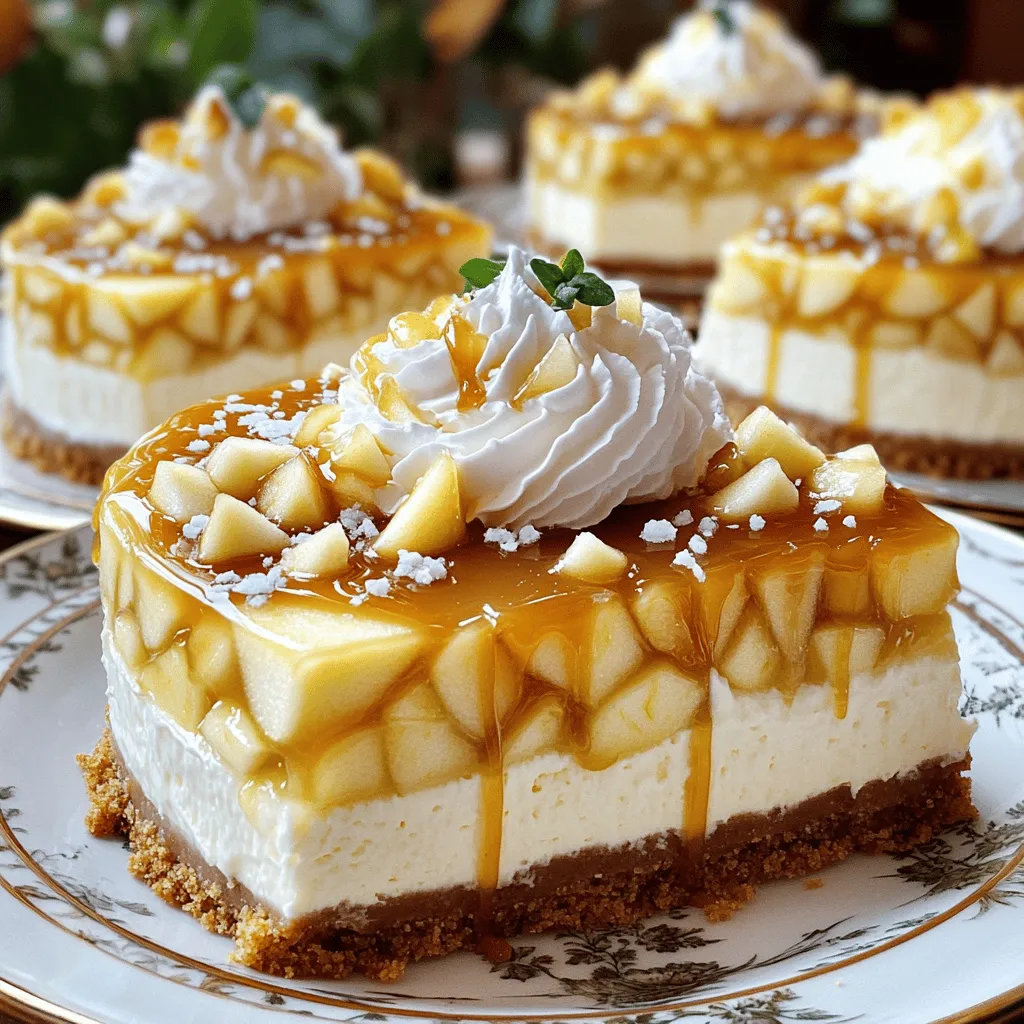 Salted Caramel Apple Cheesecake Köstliches Dessert
