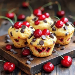 Die Zutaten für meine Kirschen-Schokoladenstückchen Muffin-Caps sind einfach und lecker. Hier ist, was du brauchst: - 1 Tasse Weizenmehl - 1/2 Tasse feiner Zucker - 1/4 Tasse brauner Zucker, gepackt - 1 Teelöffel Backpulver - 1/2 Teelöffel Natron - 1/4 Teelöffel Salz - 1/2 Tasse ungesalzene Butter, geschmolzen - 1 großes Ei - 1 Teelöffel Vanilleextrakt - 1/2 Tasse Buttermilch - 1 Tasse frische Kirschen, entsteint und halbiert - 1/2 Tasse halbsüße Schokoladenstückchen Mit diesen Zutaten kannst du die besten Muffin-Caps zaubern. Achte darauf, frische Kirschen zu verwenden. Sie bringen den besten Geschmack. Um diese Muffin-Caps zu backen, benötigst du einige wichtige Utensilien: - Eine große Rührschüssel - Eine separate Schüssel - Ein Backblech - Backpapier - Ein mittlerer Kekstauscher oder Esslöffel - Ein Zahnstocher Mit diesen Hilfsmitteln ist das Backen einfach und macht Spaß. Halte alles bereit, bevor du startest. Wenn du eine spezielle Diät hast, gibt es Alternativen. Du kannst glutenfreies Mehl verwenden. Es gibt auch Zuckeralternativen, wie Kokosblütenzucker oder Honig. Für eine vegane Option kannst du das Ei durch einen Apfelmus ersetzen. Such nach den besten Alternativen, um die Muffin-Caps nach deinem Geschmack zu gestalten. So kannst du sie genießen, egal welche Diät du verfolgst. Für das vollständige Rezept, schau dir die Anleitung in der [Full Recipe] an. Heize deinen Ofen auf 175°C (350°F) vor. Das ist die perfekte Temperatur für die Muffin-Caps. Lege ein Backblech mit Backpapier aus. Das hilft, dass die Muffin-Caps nicht kleben bleiben. Ein gut vorbereitetes Blech sorgt für gleichmäßiges Backen. Nimm eine große Rührschüssel. Vermenge das Weizenmehl, den feinen Zucker, den braunen Zucker, das Backpulver, das Natron und das Salz. Rühre alles gut um. Achte darauf, dass keine Klumpen bleiben. Diese Mischung gibt den Muffin-Caps Struktur und Süße. In einer anderen Schüssel kombinierst du die geschmolzene Butter, das Ei, den Vanilleextrakt und die Buttermilch. Verquirle alles gründlich. Die Mischung sollte glatt sein. Gieße nun die feuchten Zutaten langsam zu den trockenen Zutaten. Rühre vorsichtig, bis alles gerade vermischt ist. Ein paar Klumpen sind in Ordnung. Füge die halbierten Kirschen und die Schokoladenstückchen hinzu. Falten sie vorsichtig in den Teig. Dieser Schritt sorgt dafür, dass die Kirschen und Schokolade gleichmäßig verteilt sind. Verwende einen mittleren Kekstauscher oder Esslöffel, um Portionen des Teigs auf das Backblech zu setzen. Lass genug Abstand zwischen den Portionen. Sie brauchen Platz zum Aufgehen. Backe die Muffin-Caps für 12-15 Minuten. Sie sind fertig, wenn sie goldbraun sind und ein Zahnstocher sauber herauskommt. Lass sie auf dem Blech abkühlen, bevor du sie auf ein Kuchengitter legst. Diese Anleitung hilft dir, die perfekten Cherry Chocolate Chip Muffin Tops zu backen. Für das vollständige Rezept, schau dir die Details an. Um die perfekten Muffin-Tops zu backen, folgen Sie ein paar einfachen Tipps. Zuerst ist die Konsistenz des Teigs wichtig. Rühren Sie ihn nur so lange, bis die Zutaten gerade vermischt sind. Ein paar Klumpen sind in Ordnung. Dies gibt den Muffin-Tops eine weiche Textur. Ein weiterer Tipp ist, die Kirschen und Schokoladenstückchen vorsichtig unterzuheben. So bleiben sie ganz und verleihen den Muffin-Tops einen schönen Biss. Verwenden Sie einen Kekstauscher, um gleichmäßige Portionen auf das Blech zu setzen. Ein häufiger Fehler ist, den Teig zu stark zu mischen. Übermischung kann die Muffin-Tops trocken machen. Achten Sie auch darauf, dass Ihr Ofen richtig vorgeheizt ist. Wenn der Ofen nicht heiß genug ist, backen die Muffin-Tops nicht gleichmäßig. Ein weiterer Fehler ist, die Muffin-Tops zu lange zu backen. Prüfen Sie mit einem Zahnstocher, ob sie fertig sind. Wenn er sauber herauskommt, sind sie perfekt. Für die besten Muffin-Tops stellen Sie den Ofen auf 175°C (350°F) ein. Backen Sie die Muffin-Tops für 12 bis 15 Minuten. Diese Zeit ist ideal, um eine goldbraune Oberseite zu erreichen. Lassen Sie sie nach dem Backen einige Minuten auf dem Blech abkühlen. Danach können Sie sie auf ein Kuchengitter legen. Um die besten Ergebnisse zu erzielen, nutzen Sie die vollständige Rezeptanleitung im [Full Recipe]. {{image_4}} Muffin-Tops sind flexibel. Du kannst die Kirschen ersetzen. Probiere Himbeeren für einen frischen Geschmack. Erdbeeren passen auch gut. Für Schokoladenliebhaber, nutze weiße Schokolade. Milchschokolade bringt ein süßeres Aroma. Misch verschiedene Früchte für einen bunten Muffin-Top. Wenn du Allergien hast, gibt es Alternativen. Nutze glutenfreies Mehl, um die Muffin-Tops glutenfrei zu machen. Ersetze das Ei mit einem Apfelmus oder einer Banane. So bleibt der Teig feucht. Für Milchallergien verwende Pflanzenmilch. Achte darauf, dass die Schokoladenstückchen vegan sind. Toppings machen Muffin-Tops spannend! Probiere gehackte Nüsse für einen knackigen Biss. Kokosraspeln geben einen tropischen Flair. Ein Hauch von Zimt passt gut zu Kirschen. Du kannst auch einen Schokoladenguss darüber träufeln. So wird jeder Biss zu einem Genuss! Um die Muffin-Caps frisch zu halten, sollten Sie sie in einem luftdichten Behälter aufbewahren. Platzieren Sie die Muffin-Caps in einer Schicht. Legen Sie ein Stück Wachspapier oder Backpapier zwischen die Schichten. Dies verhindert, dass die Muffin-Caps aneinanderkleben. Lagern Sie sie bei Raumtemperatur, fern von direkter Sonne. Für eine längere Frische empfehle ich, die Muffin-Caps nicht mehr als drei Tage bei Raumtemperatur zu lagern. Wenn Sie sie im Kühlschrank aufbewahren, können sie bis zu einer Woche halten. Achten Sie darauf, sie gut abzudecken, um Austrocknung zu vermeiden. Wenn Sie zusätzlichen Geschmack möchten, können Sie ein Stück Obst wie einen Apfel hinzufügen. Dies hilft, die Muffin-Caps feucht zu halten. Das Einfrieren der Muffin-Caps ist eine großartige Möglichkeit, um Reste zu bewahren. Lassen Sie die Muffin-Caps vollständig abkühlen, bevor Sie sie einfrieren. Wickeln Sie jede Muffin-Cap in Frischhaltefolie und legen Sie sie in einen Gefrierbeutel. Sie können die Muffin-Caps bis zu drei Monate im Gefrierschrank aufbewahren. Zum Auftauen legen Sie sie einfach für einige Stunden bei Raumtemperatur auf einen Teller. So bleiben sie frisch und lecker. Dieses Rezept ergibt etwa 12 Muffin-Caps. Ich finde, das ist eine perfekte Menge für ein kleines Treffen oder zum Teilen mit Freunden. Wenn du mehr brauchst, kannst du einfach die Menge der Zutaten verdoppeln. So hast du genug für alle! Ja, du kannst die Kirschen gern durch andere Früchte ersetzen. Himbeeren, Blaubeeren oder sogar kleine Stücke von Äpfeln passen gut dazu. Achte darauf, die Früchte gut zu entsteinen oder zu schneiden, damit sie gleichmäßig im Teig verteilt sind. Das macht die Muffin-Caps ebenso lecker! Um das Rezept vegan zu machen, ersetze die Butter durch pflanzliche Margarine. Statt des Eies kannst du 1/4 Tasse Apfelmus oder einen Leinsamen-Ei-Ersatz verwenden. Für die Buttermilch verwende einfach Pflanzendrink mit einem Spritzer Essig. So bleibt der Geschmack toll und die Muffin-Caps sind vegan! Für die genauen Mengen und Schritte schau dir das vollständige Rezept an. Die Kirschen-Schokoladenstückchen Muffin-Caps sind lecker und einfach zu machen. Wir haben die wichtigen Zutaten und die nötigen Utensilien besprochen. Außerdem gab es Tipps für spezielle Diäten. Mit unserer Schritt-für-Schritt-Anleitung ist der Prozess klar und leicht. Denken Sie daran, häufige Fehler zu vermeiden und die richtige Backzeit einzuhalten. Variieren Sie die Rezepte, um neue Geschmäcker zu entdecken. Lagern Sie die Muffin-Caps gut, um die Frische zu bewahren. Viel Spaß beim Ausprobieren und Genießen!