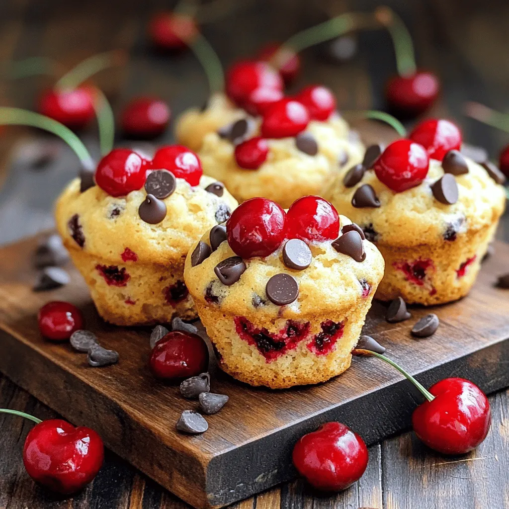 Die Zutaten für meine Kirschen-Schokoladenstückchen Muffin-Caps sind einfach und lecker. Hier ist, was du brauchst: - 1 Tasse Weizenmehl - 1/2 Tasse feiner Zucker - 1/4 Tasse brauner Zucker, gepackt - 1 Teelöffel Backpulver - 1/2 Teelöffel Natron - 1/4 Teelöffel Salz - 1/2 Tasse ungesalzene Butter, geschmolzen - 1 großes Ei - 1 Teelöffel Vanilleextrakt - 1/2 Tasse Buttermilch - 1 Tasse frische Kirschen, entsteint und halbiert - 1/2 Tasse halbsüße Schokoladenstückchen Mit diesen Zutaten kannst du die besten Muffin-Caps zaubern. Achte darauf, frische Kirschen zu verwenden. Sie bringen den besten Geschmack. Um diese Muffin-Caps zu backen, benötigst du einige wichtige Utensilien: - Eine große Rührschüssel - Eine separate Schüssel - Ein Backblech - Backpapier - Ein mittlerer Kekstauscher oder Esslöffel - Ein Zahnstocher Mit diesen Hilfsmitteln ist das Backen einfach und macht Spaß. Halte alles bereit, bevor du startest. Wenn du eine spezielle Diät hast, gibt es Alternativen. Du kannst glutenfreies Mehl verwenden. Es gibt auch Zuckeralternativen, wie Kokosblütenzucker oder Honig. Für eine vegane Option kannst du das Ei durch einen Apfelmus ersetzen. Such nach den besten Alternativen, um die Muffin-Caps nach deinem Geschmack zu gestalten. So kannst du sie genießen, egal welche Diät du verfolgst. Für das vollständige Rezept, schau dir die Anleitung in der [Full Recipe] an. Heize deinen Ofen auf 175°C (350°F) vor. Das ist die perfekte Temperatur für die Muffin-Caps. Lege ein Backblech mit Backpapier aus. Das hilft, dass die Muffin-Caps nicht kleben bleiben. Ein gut vorbereitetes Blech sorgt für gleichmäßiges Backen. Nimm eine große Rührschüssel. Vermenge das Weizenmehl, den feinen Zucker, den braunen Zucker, das Backpulver, das Natron und das Salz. Rühre alles gut um. Achte darauf, dass keine Klumpen bleiben. Diese Mischung gibt den Muffin-Caps Struktur und Süße. In einer anderen Schüssel kombinierst du die geschmolzene Butter, das Ei, den Vanilleextrakt und die Buttermilch. Verquirle alles gründlich. Die Mischung sollte glatt sein. Gieße nun die feuchten Zutaten langsam zu den trockenen Zutaten. Rühre vorsichtig, bis alles gerade vermischt ist. Ein paar Klumpen sind in Ordnung. Füge die halbierten Kirschen und die Schokoladenstückchen hinzu. Falten sie vorsichtig in den Teig. Dieser Schritt sorgt dafür, dass die Kirschen und Schokolade gleichmäßig verteilt sind. Verwende einen mittleren Kekstauscher oder Esslöffel, um Portionen des Teigs auf das Backblech zu setzen. Lass genug Abstand zwischen den Portionen. Sie brauchen Platz zum Aufgehen. Backe die Muffin-Caps für 12-15 Minuten. Sie sind fertig, wenn sie goldbraun sind und ein Zahnstocher sauber herauskommt. Lass sie auf dem Blech abkühlen, bevor du sie auf ein Kuchengitter legst. Diese Anleitung hilft dir, die perfekten Cherry Chocolate Chip Muffin Tops zu backen. Für das vollständige Rezept, schau dir die Details an. Um die perfekten Muffin-Tops zu backen, folgen Sie ein paar einfachen Tipps. Zuerst ist die Konsistenz des Teigs wichtig. Rühren Sie ihn nur so lange, bis die Zutaten gerade vermischt sind. Ein paar Klumpen sind in Ordnung. Dies gibt den Muffin-Tops eine weiche Textur. Ein weiterer Tipp ist, die Kirschen und Schokoladenstückchen vorsichtig unterzuheben. So bleiben sie ganz und verleihen den Muffin-Tops einen schönen Biss. Verwenden Sie einen Kekstauscher, um gleichmäßige Portionen auf das Blech zu setzen. Ein häufiger Fehler ist, den Teig zu stark zu mischen. Übermischung kann die Muffin-Tops trocken machen. Achten Sie auch darauf, dass Ihr Ofen richtig vorgeheizt ist. Wenn der Ofen nicht heiß genug ist, backen die Muffin-Tops nicht gleichmäßig. Ein weiterer Fehler ist, die Muffin-Tops zu lange zu backen. Prüfen Sie mit einem Zahnstocher, ob sie fertig sind. Wenn er sauber herauskommt, sind sie perfekt. Für die besten Muffin-Tops stellen Sie den Ofen auf 175°C (350°F) ein. Backen Sie die Muffin-Tops für 12 bis 15 Minuten. Diese Zeit ist ideal, um eine goldbraune Oberseite zu erreichen. Lassen Sie sie nach dem Backen einige Minuten auf dem Blech abkühlen. Danach können Sie sie auf ein Kuchengitter legen. Um die besten Ergebnisse zu erzielen, nutzen Sie die vollständige Rezeptanleitung im [Full Recipe]. {{image_4}} Muffin-Tops sind flexibel. Du kannst die Kirschen ersetzen. Probiere Himbeeren für einen frischen Geschmack. Erdbeeren passen auch gut. Für Schokoladenliebhaber, nutze weiße Schokolade. Milchschokolade bringt ein süßeres Aroma. Misch verschiedene Früchte für einen bunten Muffin-Top. Wenn du Allergien hast, gibt es Alternativen. Nutze glutenfreies Mehl, um die Muffin-Tops glutenfrei zu machen. Ersetze das Ei mit einem Apfelmus oder einer Banane. So bleibt der Teig feucht. Für Milchallergien verwende Pflanzenmilch. Achte darauf, dass die Schokoladenstückchen vegan sind. Toppings machen Muffin-Tops spannend! Probiere gehackte Nüsse für einen knackigen Biss. Kokosraspeln geben einen tropischen Flair. Ein Hauch von Zimt passt gut zu Kirschen. Du kannst auch einen Schokoladenguss darüber träufeln. So wird jeder Biss zu einem Genuss! Um die Muffin-Caps frisch zu halten, sollten Sie sie in einem luftdichten Behälter aufbewahren. Platzieren Sie die Muffin-Caps in einer Schicht. Legen Sie ein Stück Wachspapier oder Backpapier zwischen die Schichten. Dies verhindert, dass die Muffin-Caps aneinanderkleben. Lagern Sie sie bei Raumtemperatur, fern von direkter Sonne. Für eine längere Frische empfehle ich, die Muffin-Caps nicht mehr als drei Tage bei Raumtemperatur zu lagern. Wenn Sie sie im Kühlschrank aufbewahren, können sie bis zu einer Woche halten. Achten Sie darauf, sie gut abzudecken, um Austrocknung zu vermeiden. Wenn Sie zusätzlichen Geschmack möchten, können Sie ein Stück Obst wie einen Apfel hinzufügen. Dies hilft, die Muffin-Caps feucht zu halten. Das Einfrieren der Muffin-Caps ist eine großartige Möglichkeit, um Reste zu bewahren. Lassen Sie die Muffin-Caps vollständig abkühlen, bevor Sie sie einfrieren. Wickeln Sie jede Muffin-Cap in Frischhaltefolie und legen Sie sie in einen Gefrierbeutel. Sie können die Muffin-Caps bis zu drei Monate im Gefrierschrank aufbewahren. Zum Auftauen legen Sie sie einfach für einige Stunden bei Raumtemperatur auf einen Teller. So bleiben sie frisch und lecker. Dieses Rezept ergibt etwa 12 Muffin-Caps. Ich finde, das ist eine perfekte Menge für ein kleines Treffen oder zum Teilen mit Freunden. Wenn du mehr brauchst, kannst du einfach die Menge der Zutaten verdoppeln. So hast du genug für alle! Ja, du kannst die Kirschen gern durch andere Früchte ersetzen. Himbeeren, Blaubeeren oder sogar kleine Stücke von Äpfeln passen gut dazu. Achte darauf, die Früchte gut zu entsteinen oder zu schneiden, damit sie gleichmäßig im Teig verteilt sind. Das macht die Muffin-Caps ebenso lecker! Um das Rezept vegan zu machen, ersetze die Butter durch pflanzliche Margarine. Statt des Eies kannst du 1/4 Tasse Apfelmus oder einen Leinsamen-Ei-Ersatz verwenden. Für die Buttermilch verwende einfach Pflanzendrink mit einem Spritzer Essig. So bleibt der Geschmack toll und die Muffin-Caps sind vegan! Für die genauen Mengen und Schritte schau dir das vollständige Rezept an. Die Kirschen-Schokoladenstückchen Muffin-Caps sind lecker und einfach zu machen. Wir haben die wichtigen Zutaten und die nötigen Utensilien besprochen. Außerdem gab es Tipps für spezielle Diäten. Mit unserer Schritt-für-Schritt-Anleitung ist der Prozess klar und leicht. Denken Sie daran, häufige Fehler zu vermeiden und die richtige Backzeit einzuhalten. Variieren Sie die Rezepte, um neue Geschmäcker zu entdecken. Lagern Sie die Muffin-Caps gut, um die Frische zu bewahren. Viel Spaß beim Ausprobieren und Genießen!