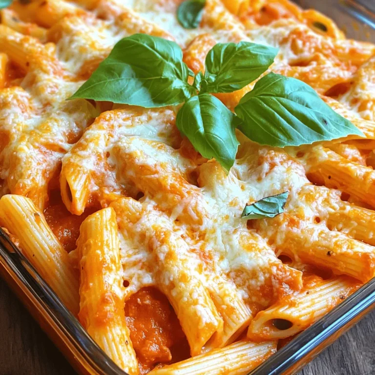 - Penne Pasta und Paprika Penne Pasta ist perfekt für diesen Auflauf. Sie hat die richtige Form, um die Sauce gut zu halten. Die roten Paprika bringen viel Geschmack und Farbe. Röste sie, um ihre Süße zu verstärken. - Ricotta, Mozzarella und Parmesan Ricotta macht die Sauce cremig und leicht. Mozzarella sorgt für einen köstlichen, schmelzenden Käsebelag. Parmesan gibt dem Gericht einen herzhaften Geschmack. Diese Käsesorten verbinden sich wunderbar mit der Paprika. - Gewürze und Olivenöl Verwende frischen Knoblauch für einen tollen Geschmack. Oregano und Basilikum bringen Aromatik in die Sauce. Rote Pfefferflocken fügen eine leichte Schärfe hinzu. Olivenöl hält alles schön geschmeidig und gibt einen feinen Geschmack. Diese Zutaten sind die Grundlage für deinen Röstende Rote Paprika Pasta Auflauf. Du findest das vollständige Rezept unter [Full Recipe]. Heize deinen Ofen auf 190°C vor. Diese Temperatur sorgt für eine goldene Kruste. Koche die Penne Pasta in einem großen Topf mit gesalzenem Wasser. Achte auf die Packungsanweisung, um die richtige Zeit zu finden. Für al dente Pasta solltest du die Kochzeit um zwei Minuten verkürzen. So bleibt die Pasta fest und hält beim Backen gut zusammen. Röste die Paprika im Ofen oder über einer Flamme. Das gibt ihnen einen tollen Geschmack. Röste sie für etwa 20 Minuten, bis die Haut schwarz ist. Danach lasse sie abkühlen und schäle die Haut ab. Du kannst auch konservierte Paprika verwenden. Diese sind schon weich und sparen Zeit. Frische Paprika haben jedoch mehr Geschmack. Gib die gerösteten Paprika, Ricotta, Knoblauch, Oregano, Basilikum, Pfefferflocken, Olivenöl, Salz und Pfeffer in einen Mixer. Püriere alles bis es glatt ist. In einer großen Schüssel mische die gekochte Pasta mit der Paprikasauce. Füge den Mozzarella und die Hälfte des Parmesan hinzu. Mische alles gut. Gib die Mischung in eine gefettete Auflaufform. Streue den restlichen Mozzarella und Parmesan oben drauf. Backe den Auflauf 25-30 Minuten im vorgeheizten Ofen. Der Käse sollte sprudelnd und goldbraun sein. Du kannst das komplette Rezept für den gerösteten Paprika Pasta Auflauf [hier](#) finden. Für die perfekte Sauce ist das Verhältnis von Käse zu Paprika wichtig. Ich empfehle, die Mengen im Rezept zu beachten. Zu viel Käse macht die Sauce schwer. Zu wenig macht sie dünn. Ein gutes Verhältnis sorgt für eine leckere, cremige Textur. Du kannst die Gewürze nach deinem Geschmack anpassen. Füge mehr Oregano oder Basilikum hinzu, wenn du es magst. Ein Hauch von Chili kann auch für etwas Schärfe sorgen. Probiere die Sauce, bevor du sie mit der Pasta vermischst. So weißt du, ob sie dir schmeckt. Wenn du keine Lust auf Mozzarella oder Parmesan hast, gibt es viele Alternativen. Feta oder Gouda geben dem Auflauf einen neuen Geschmack. Du kannst auch einen Mix aus verschiedenen Käsesorten verwenden. Für Veganer gibt es tolle Käseoptionen. Cashewkäse oder Mandelkäse sind gute Alternativen. Viele Supermärkte bieten auch vegane Käsesorten an. Diese sind oft geschmacklich sehr nah am Original. Wenn du den Auflauf im Voraus zubereiten möchtest, ist das einfach. Du kannst die Sauce und die Pasta am Vortag machen. Mische alles zusammen und stelle es in den Kühlschrank. Am nächsten Tag kannst du es direkt in den Ofen schieben. Für das Einfrieren ist der Auflauf auch geeignet. Lass ihn zuerst abkühlen. Dann verpacke ihn in einem luftdichten Behälter. So bleibt er mehrere Wochen frisch. Achte darauf, ihn gut zu kennzeichnen. So weißt du, was drin ist. Du kannst das Gericht dann einfach im Ofen aufwärmen, wenn du Lust auf etwas Leckeres hast. Für das vollständige Rezept schaue dir den [Full Recipe] an. {{image_4}} Sie können diesem Auflauf einfach Gemüse oder Fleisch hinzufügen. Mögen Sie es bunt? Fügen Sie Zucchini, Spinat oder Pilze hinzu. Der Geschmack wird reichhaltiger und das Gericht bunter. Wenn Sie Fleisch lieben, probieren Sie Hähnchen oder Speck. Kochen Sie das Fleisch vorher, um es zart zu machen. Für glutenfreie Pasta können Sie eine glutenfreie Sorte wählen. Viele Marken bieten tolle Alternativen. Diese Pasta verhält sich ähnlich wie normale Pasta. Achten Sie darauf, die Kochzeit entsprechend anzupassen. So genießen Sie den Auflauf ohne Gluten. Frische Kräuter machen viel aus. Verwenden Sie Basilikum, Petersilie oder Thymian. Diese Kräuter bringen mehr Geschmack und Frische in Ihr Gericht. Sie können die Kräuter direkt in die Sauce geben oder sie zum Garnieren verwenden. Möchten Sie es schärfer? Passen Sie den Schärfegrad an. Fügen Sie mehr rote Pfefferflocken hinzu oder verwenden Sie frische Chili. So bringen Sie mehr Kick in den Auflauf und passen ihn an Ihren Geschmack an. Dazu passen viele Beilagen. Ein einfacher grüner Salat ergänzt das Gericht gut. Außerdem können Sie frisches Brot servieren. Es eignet sich hervorragend, um die Sauce aufzutunken. Sie können den Auflauf in Portionen servieren oder als Buffet anbieten. Portionen sind ideal für eine gemütliche Familienmahlzeit. Ein Buffet ist perfekt für Partys. So kann jeder nach Lust und Laune wählen. Den vollständigen Rezept finden Sie hier: [Full Recipe]. Um den Röstende Rote Paprika Pasta Auflauf richtig zu lagern, sollten Sie einige einfache Tipps beachten: - Lassen Sie den Auflauf auf Raumtemperatur abkühlen, bevor Sie ihn lagern. - Decken Sie den Auflauf mit Frischhaltefolie oder einem Deckel ab. - Lagern Sie ihn im Kühlschrank, wo er bis zu 3 Tage frisch bleibt. Wenn Sie den Auflauf länger aufbewahren möchten, können Sie ihn einfrieren: - Lassen Sie den Auflauf vollständig abkühlen. - Teilen Sie ihn in Portionen auf und legen Sie diese in luftdichte Behälter oder Gefrierbeutel. - Beschriften Sie die Behälter mit dem Datum. So wissen Sie, wann Sie ihn eingefroren haben. Wie lange hält der Auflauf im Kühlschrank? Der Auflauf bleibt bis zu 3 Tage frisch, wenn er richtig gelagert ist. Anzeichen von Verderb sind: - Ein unangenehmer Geruch. - Veränderungen in der Farbe oder Textur. - Schimmelbildung auf der Oberfläche. Diese Hinweise helfen Ihnen, sicherzustellen, dass Ihr Auflauf immer gut schmeckt! Um Paprika zu rösten, gibt es einfache Methoden. Du kannst sie im Ofen oder über einer offenen Flamme rösten. - Im Ofen: Heize den Ofen auf 220°C vor. Lege die Paprika auf ein Backblech. Röste sie etwa 20-30 Minuten, bis die Haut blasen wirft. - Über einer Flamme: Halte die Paprika über eine Gasflamme, bis die Haut schwarz wird. Drehe sie regelmäßig für ein gleichmäßiges Rösten. Nach dem Rösten lege die Paprika in eine Schüssel und decke sie ab. So dampfen sie und die Haut lässt sich leichter abziehen. Lass sie etwa 10 Minuten abkühlen. Ja, du kannst frische Pasta verwenden. Es gibt jedoch einige Punkte zu beachten. - Vorteile: Frische Pasta hat eine zarte Textur und einen tollen Geschmack. Sie kocht schnell und nimmt die Sauce gut auf. - Nachteile: Sie kann leicht matschig werden, wenn du sie zu lange kochst. Außerdem ist sie oft teurer als getrocknete Pasta. Wenn du frische Pasta wählst, koche sie nur 2-3 Minuten, bevor du sie mit der Sauce mischst. So bleibt sie al dente und lecker. Ja, dieser Auflauf ist vegetarisch. Hier sind die Hauptzutaten: - Penne Pasta - Geröstete Paprika - Ricotta Käse - Mozzarella Käse - Parmesan Käse - Gewürze Wenn du etwas Abwechslung möchtest, kannst du auch Gemüse wie Zucchini oder Spinat hinzufügen. Für eine vegane Option ersetze die Käsesorten durch pflanzliche Alternativen. So bleibt der Auflauf für alle geeignet. In diesem Artikel haben wir die besten Zutaten für einen leckeren Auflauf erkundet. Du hast gelernt, wie man die Pasta und Paprika richtig vorbereitet. Außerdem gab es Tipps zur perfekten Sauce und verschiedenen Käsevariationen. Denke daran, dass du mit vielen Zutaten undGewürzen experimentieren kannst. Die Lagerung ist ebenfalls wichtig, um den Auflauf frisch zu halten. Letztlich kannst du mit diesem Rezept kreativ werden und deine eigene Note hinzufügen. Viel Spaß beim Kochen und Genießen!