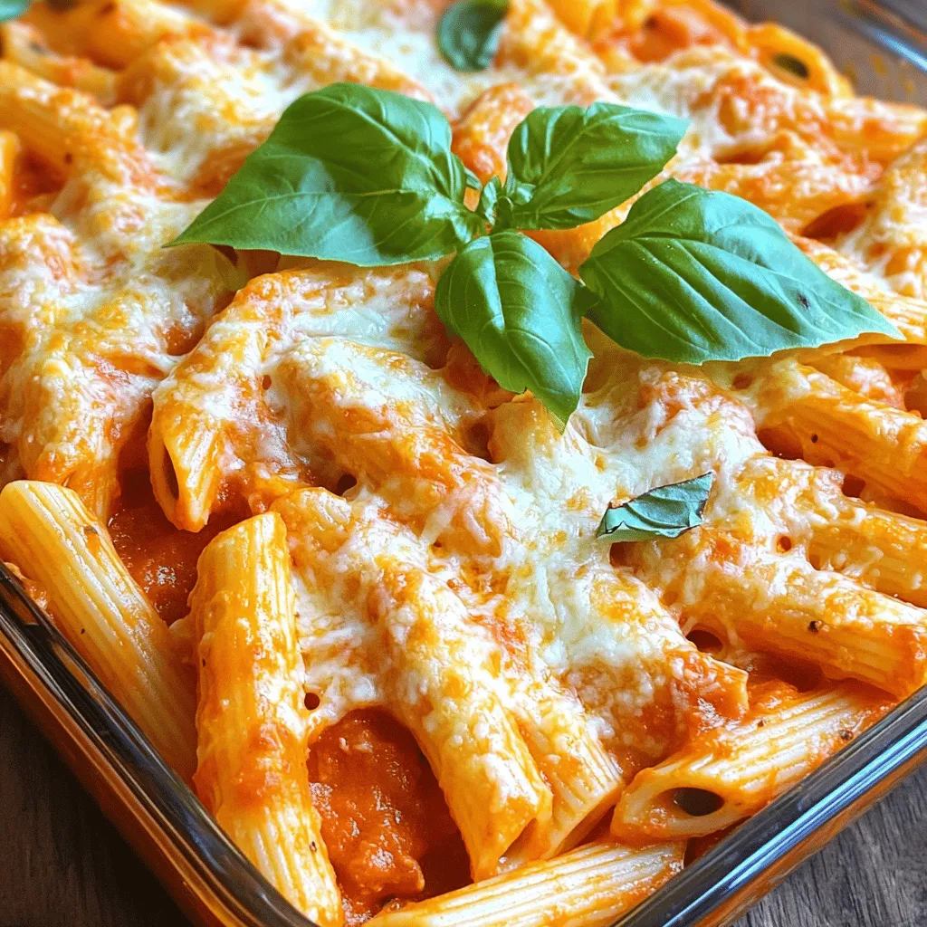 - Penne Pasta und Paprika Penne Pasta ist perfekt für diesen Auflauf. Sie hat die richtige Form, um die Sauce gut zu halten. Die roten Paprika bringen viel Geschmack und Farbe. Röste sie, um ihre Süße zu verstärken. - Ricotta, Mozzarella und Parmesan Ricotta macht die Sauce cremig und leicht. Mozzarella sorgt für einen köstlichen, schmelzenden Käsebelag. Parmesan gibt dem Gericht einen herzhaften Geschmack. Diese Käsesorten verbinden sich wunderbar mit der Paprika. - Gewürze und Olivenöl Verwende frischen Knoblauch für einen tollen Geschmack. Oregano und Basilikum bringen Aromatik in die Sauce. Rote Pfefferflocken fügen eine leichte Schärfe hinzu. Olivenöl hält alles schön geschmeidig und gibt einen feinen Geschmack. Diese Zutaten sind die Grundlage für deinen Röstende Rote Paprika Pasta Auflauf. Du findest das vollständige Rezept unter [Full Recipe]. Heize deinen Ofen auf 190°C vor. Diese Temperatur sorgt für eine goldene Kruste. Koche die Penne Pasta in einem großen Topf mit gesalzenem Wasser. Achte auf die Packungsanweisung, um die richtige Zeit zu finden. Für al dente Pasta solltest du die Kochzeit um zwei Minuten verkürzen. So bleibt die Pasta fest und hält beim Backen gut zusammen. Röste die Paprika im Ofen oder über einer Flamme. Das gibt ihnen einen tollen Geschmack. Röste sie für etwa 20 Minuten, bis die Haut schwarz ist. Danach lasse sie abkühlen und schäle die Haut ab. Du kannst auch konservierte Paprika verwenden. Diese sind schon weich und sparen Zeit. Frische Paprika haben jedoch mehr Geschmack. Gib die gerösteten Paprika, Ricotta, Knoblauch, Oregano, Basilikum, Pfefferflocken, Olivenöl, Salz und Pfeffer in einen Mixer. Püriere alles bis es glatt ist. In einer großen Schüssel mische die gekochte Pasta mit der Paprikasauce. Füge den Mozzarella und die Hälfte des Parmesan hinzu. Mische alles gut. Gib die Mischung in eine gefettete Auflaufform. Streue den restlichen Mozzarella und Parmesan oben drauf. Backe den Auflauf 25-30 Minuten im vorgeheizten Ofen. Der Käse sollte sprudelnd und goldbraun sein. Du kannst das komplette Rezept für den gerösteten Paprika Pasta Auflauf [hier](#) finden. Für die perfekte Sauce ist das Verhältnis von Käse zu Paprika wichtig. Ich empfehle, die Mengen im Rezept zu beachten. Zu viel Käse macht die Sauce schwer. Zu wenig macht sie dünn. Ein gutes Verhältnis sorgt für eine leckere, cremige Textur. Du kannst die Gewürze nach deinem Geschmack anpassen. Füge mehr Oregano oder Basilikum hinzu, wenn du es magst. Ein Hauch von Chili kann auch für etwas Schärfe sorgen. Probiere die Sauce, bevor du sie mit der Pasta vermischst. So weißt du, ob sie dir schmeckt. Wenn du keine Lust auf Mozzarella oder Parmesan hast, gibt es viele Alternativen. Feta oder Gouda geben dem Auflauf einen neuen Geschmack. Du kannst auch einen Mix aus verschiedenen Käsesorten verwenden. Für Veganer gibt es tolle Käseoptionen. Cashewkäse oder Mandelkäse sind gute Alternativen. Viele Supermärkte bieten auch vegane Käsesorten an. Diese sind oft geschmacklich sehr nah am Original. Wenn du den Auflauf im Voraus zubereiten möchtest, ist das einfach. Du kannst die Sauce und die Pasta am Vortag machen. Mische alles zusammen und stelle es in den Kühlschrank. Am nächsten Tag kannst du es direkt in den Ofen schieben. Für das Einfrieren ist der Auflauf auch geeignet. Lass ihn zuerst abkühlen. Dann verpacke ihn in einem luftdichten Behälter. So bleibt er mehrere Wochen frisch. Achte darauf, ihn gut zu kennzeichnen. So weißt du, was drin ist. Du kannst das Gericht dann einfach im Ofen aufwärmen, wenn du Lust auf etwas Leckeres hast. Für das vollständige Rezept schaue dir den [Full Recipe] an. {{image_4}} Sie können diesem Auflauf einfach Gemüse oder Fleisch hinzufügen. Mögen Sie es bunt? Fügen Sie Zucchini, Spinat oder Pilze hinzu. Der Geschmack wird reichhaltiger und das Gericht bunter. Wenn Sie Fleisch lieben, probieren Sie Hähnchen oder Speck. Kochen Sie das Fleisch vorher, um es zart zu machen. Für glutenfreie Pasta können Sie eine glutenfreie Sorte wählen. Viele Marken bieten tolle Alternativen. Diese Pasta verhält sich ähnlich wie normale Pasta. Achten Sie darauf, die Kochzeit entsprechend anzupassen. So genießen Sie den Auflauf ohne Gluten. Frische Kräuter machen viel aus. Verwenden Sie Basilikum, Petersilie oder Thymian. Diese Kräuter bringen mehr Geschmack und Frische in Ihr Gericht. Sie können die Kräuter direkt in die Sauce geben oder sie zum Garnieren verwenden. Möchten Sie es schärfer? Passen Sie den Schärfegrad an. Fügen Sie mehr rote Pfefferflocken hinzu oder verwenden Sie frische Chili. So bringen Sie mehr Kick in den Auflauf und passen ihn an Ihren Geschmack an. Dazu passen viele Beilagen. Ein einfacher grüner Salat ergänzt das Gericht gut. Außerdem können Sie frisches Brot servieren. Es eignet sich hervorragend, um die Sauce aufzutunken. Sie können den Auflauf in Portionen servieren oder als Buffet anbieten. Portionen sind ideal für eine gemütliche Familienmahlzeit. Ein Buffet ist perfekt für Partys. So kann jeder nach Lust und Laune wählen. Den vollständigen Rezept finden Sie hier: [Full Recipe]. Um den Röstende Rote Paprika Pasta Auflauf richtig zu lagern, sollten Sie einige einfache Tipps beachten: - Lassen Sie den Auflauf auf Raumtemperatur abkühlen, bevor Sie ihn lagern. - Decken Sie den Auflauf mit Frischhaltefolie oder einem Deckel ab. - Lagern Sie ihn im Kühlschrank, wo er bis zu 3 Tage frisch bleibt. Wenn Sie den Auflauf länger aufbewahren möchten, können Sie ihn einfrieren: - Lassen Sie den Auflauf vollständig abkühlen. - Teilen Sie ihn in Portionen auf und legen Sie diese in luftdichte Behälter oder Gefrierbeutel. - Beschriften Sie die Behälter mit dem Datum. So wissen Sie, wann Sie ihn eingefroren haben. Wie lange hält der Auflauf im Kühlschrank? Der Auflauf bleibt bis zu 3 Tage frisch, wenn er richtig gelagert ist. Anzeichen von Verderb sind: - Ein unangenehmer Geruch. - Veränderungen in der Farbe oder Textur. - Schimmelbildung auf der Oberfläche. Diese Hinweise helfen Ihnen, sicherzustellen, dass Ihr Auflauf immer gut schmeckt! Um Paprika zu rösten, gibt es einfache Methoden. Du kannst sie im Ofen oder über einer offenen Flamme rösten. - Im Ofen: Heize den Ofen auf 220°C vor. Lege die Paprika auf ein Backblech. Röste sie etwa 20-30 Minuten, bis die Haut blasen wirft. - Über einer Flamme: Halte die Paprika über eine Gasflamme, bis die Haut schwarz wird. Drehe sie regelmäßig für ein gleichmäßiges Rösten. Nach dem Rösten lege die Paprika in eine Schüssel und decke sie ab. So dampfen sie und die Haut lässt sich leichter abziehen. Lass sie etwa 10 Minuten abkühlen. Ja, du kannst frische Pasta verwenden. Es gibt jedoch einige Punkte zu beachten. - Vorteile: Frische Pasta hat eine zarte Textur und einen tollen Geschmack. Sie kocht schnell und nimmt die Sauce gut auf. - Nachteile: Sie kann leicht matschig werden, wenn du sie zu lange kochst. Außerdem ist sie oft teurer als getrocknete Pasta. Wenn du frische Pasta wählst, koche sie nur 2-3 Minuten, bevor du sie mit der Sauce mischst. So bleibt sie al dente und lecker. Ja, dieser Auflauf ist vegetarisch. Hier sind die Hauptzutaten: - Penne Pasta - Geröstete Paprika - Ricotta Käse - Mozzarella Käse - Parmesan Käse - Gewürze Wenn du etwas Abwechslung möchtest, kannst du auch Gemüse wie Zucchini oder Spinat hinzufügen. Für eine vegane Option ersetze die Käsesorten durch pflanzliche Alternativen. So bleibt der Auflauf für alle geeignet. In diesem Artikel haben wir die besten Zutaten für einen leckeren Auflauf erkundet. Du hast gelernt, wie man die Pasta und Paprika richtig vorbereitet. Außerdem gab es Tipps zur perfekten Sauce und verschiedenen Käsevariationen. Denke daran, dass du mit vielen Zutaten undGewürzen experimentieren kannst. Die Lagerung ist ebenfalls wichtig, um den Auflauf frisch zu halten. Letztlich kannst du mit diesem Rezept kreativ werden und deine eigene Note hinzufügen. Viel Spaß beim Kochen und Genießen!