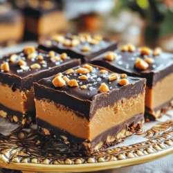 Für die No Bake Chocolate Peanut Butter Bars benötigst du einfache Zutaten. Hier ist die Liste: - 1 Tasse cremige Erdnussbutter - 1/2 Tasse Honig oder Ahornsirup - 2 Tassen Haferflocken (gerollte oder schnelle Haferflocken) - 1/2 Tasse ungesüßtes Kakaopulver - 1/4 Tasse Kokosmehl - 1 Teelöffel Vanilleextrakt - 1/4 Teelöffel Salz - 1/2 Tasse dunkle Schokoladenstückchen - 2 Esslöffel Kokosöl Diese Zutaten sind leicht zu finden. Die Erdnussbutter bietet den Hauptgeschmack. Kakaopulver gibt einen reichhaltigen Schokoladengeschmack. Haferflocken verleihen eine gute Textur. Wenn du gesündere Alternativen suchst, gibt es viele Optionen. Statt Honig kannst du auch Agavendicksaft verwenden. Das ist eine gute Wahl für Veganer. Für die Erdnussbutter kannst du Mandelbutter oder Sonnenblumenbutter verwenden. Diese Optionen sind nussfrei und gut für Allergiker. Wenn du weniger Zucker willst, verringere die Menge des Honigs oder Ahornsirups. Du kannst auch Süßstoffe wie Stevia oder Erythrit ausprobieren. Das gibt dir einen süßen Geschmack ohne die Kalorien. Um den Geschmack deiner Riegel zu verbessern, füge ein wenig Zimt oder Muskatnuss hinzu. Diese Gewürze bringen Wärme und Tiefe. Du kannst auch eine Prise Meersalz verwenden, um die Süße der Schokolade hervorzuheben. Für einen besonderen Kick probiere ein wenig Espresso-Pulver. Das verstärkt den Schokoladengeschmack. Wenn du möchtest, kannst du auch geraspelte Kokosnuss oder gehackte Nüsse hinzufügen. Diese geben mehr Crunch und Geschmack. Für das volle Rezept, schaue dir bitte den Abschnitt "Full Recipe" an. Zuerst nehme ich eine große Rührschüssel. Dort gebe ich eine Tasse cremige Erdnussbutter. Dann füge ich eine halbe Tasse Honig oder Ahornsirup hinzu. Ich rühre alles gut um, bis die Mischung glatt ist. Danach kommen zwei Tassen Haferflocken dazu. Ich nutze entweder gerollte oder schnelle Haferflocken. Jetzt gebe ich das ungesüßte Kakaopulver, das Kokosmehl, den Vanilleextrakt und das Salz hinzu. Ich vermenge alles gründlich. Der Teig wird dick und klebrig. Das ist perfekt für die nächste Phase. Ich lege eine quadratische Backform mit Backpapier aus. Die Form sollte 8x8 Zoll groß sein. Es ist wichtig, dass das Papier an den Seiten überhängt. So kann ich die Riegel später leicht herausnehmen. Jetzt verteile ich die Erdnussbuttermischung gleichmäßig in der Form. Ich drücke sie fest an, um eine glatte Oberfläche zu bekommen. In einer kleinen, mikrowellengeeigneten Schüssel gebe ich die dunklen Schokoladenstückchen und das Kokosöl. Ich erhitze die Mischung in der Mikrowelle. Dabei mache ich 30-Sekunden-Intervalle und rühre jedes Mal um. Wenn die Schokolade geschmolzen und glatt ist, gieße ich sie über die Erdnussbutterschicht. Mit einem Spatel streiche ich die Schokolade glatt. Jetzt kommt der spannende Teil: Ich stelle die Form in den Kühlschrank. Dort lasse ich die Riegel für etwa zwei Stunden fest werden. Wenn sie fest sind, kann ich sie leicht mit dem Backpapier herausheben. Jetzt schneide ich sie in Quadrate oder Rechtecke. Sie sind bereit zum Genießen! Für das volle Rezept, siehe [Full Recipe]. Die Kühlzeit ist wichtig für die perfekte Konsistenz Ihrer Riegel. Ich empfehle, die Riegel mindestens zwei Stunden im Kühlschrank zu lassen. So werden sie fest und halten gut zusammen. Achten Sie darauf, die Riegel in einem luftdichten Behälter zu lagern, nachdem sie fest geworden sind. So bleiben sie frisch und lecker. Für die beste Textur sollten Sie die Erdnussbutter gut mit dem Honig vermengen. Dies sorgt für eine glatte Basis. Wenn der Teig zu trocken wirkt, können Sie etwas mehr Honig oder Erdnussbutter hinzufügen. Achten Sie darauf, die Haferflocken gleichmäßig zu verteilen, damit die Riegel nicht bröckeln. Die Schokolade sollte gut geschmolzen sein, um eine glatte Schicht zu bilden. Bereiten Sie die Backform gut vor, indem Sie Backpapier verwenden. Das erleichtert das Herausnehmen der Riegel. Schneiden Sie die Riegel in gleichmäßige Stücke für eine schöne Präsentation. Wenn Sie möchten, können Sie die Riegel vor dem Servieren mit zerstoßenen Erdnüssen oder einem Hauch von Meersalz garnieren. Das gibt einen tollen Crunch und einen zusätzlichen Geschmack. Für die Bestätigung, hier ist das [Full Recipe]. {{image_4}} Es gibt viele Möglichkeiten, um die No Bake Chocolate Peanut Butter Bars anzupassen. Sie können die Erdnussbutter durch Mandelbutter oder Sonnenblumenkernbutter ersetzen. Das gibt den Riegeln einen anderen Geschmack. Wenn Sie Schokolade lieben, fügen Sie mehr Schokoladenstückchen hinzu. Für einen fruchtigen Kick können Sie getrocknete Früchte wie Cranberries oder Rosinen einmischen. Diese Zutaten sorgen für Abwechslung und machen die Riegel noch leckerer. Um die Riegel vegan zu machen, ersetzen Sie den Honig durch Ahornsirup oder Agavendicksaft. Diese Optionen sind perfekt für Veganer. Für glutenfreie Riegel verwenden Sie glutenfreie Haferflocken. Achten Sie darauf, dass alle Zutaten, die Sie wählen, glutenfrei sind. Diese Anpassungen machen die Riegel für jeden geeignet, ohne den tollen Geschmack zu verlieren. Die Präsentation der Riegel kann viel ausmachen. Schneiden Sie die Riegel in gleichmäßige Stücke und legen Sie sie auf eine schöne Platte. Ein paar Tropfen geschmolzene Schokolade oben drauf machen sie besonders. Garnieren Sie die Riegel mit zerstoßenen Erdnüssen oder einem Hauch Meersalz. Diese kleinen Details machen die Riegel nicht nur schmackhaft, sondern sehen auch ansprechend aus. Um die No Bake Chocolate Peanut Butter Riegel frisch zu halten, lege sie in einen luftdichten Behälter. Achte darauf, dass die Riegel nicht aneinander kleben. Du kannst auch Backpapier zwischen die Riegel legen. So bleibt die Schokolade schön und die Riegel werden nicht weich. Lagere sie im Kühlschrank, um die perfekte Konsistenz zu bewahren. Diese Riegel sind im Kühlschrank etwa eine Woche haltbar. Wenn du sie länger aufbewahren möchtest, friere sie ein. Schneide die Riegel in Stücke und lege sie in einen gefrierfesten Behälter. Sie bleiben bis zu drei Monate frisch. Zum Auftauen, lasse sie einfach bei Raumtemperatur stehen oder lege sie in den Kühlschrank. Prüfe die Riegel auf einen unangenehmen Geruch oder eine veränderte Farbe. Wenn die Riegel schimmelig aussehen oder eine seltsame Textur haben, ist es besser, sie wegzuwerfen. Achte darauf, dass die Schokolade nicht brüchig oder hart geworden ist. Wenn du unsicher bist, schmecke einen kleinen Bissen, um sicherzustellen, dass sie noch gut sind. Um die Riegel süßer zu machen, füge mehr Honig oder Ahornsirup hinzu. Du kannst auch geschmolzene Schokolade darüber gießen, um die Süße zu verstärken. Wenn du weniger Süße willst, reduziere die Menge an Honig. Eine andere Option ist, ungesüßtes Kakaopulver zu verwenden. So bleibt der Geschmack stark, aber die Süße sinkt. Ja, du kannst Erdnussbutter durch Mandelbutter oder Cashewbutter ersetzen. Diese Nussbutter bieten ähnliche Texturen und Geschmäcker. Wenn du allergisch bist, probiere Sonnenblumenbutter. Sie hat einen milden Geschmack und ist nussfrei. Achte darauf, die Konsistenz im Teig zu testen, um die richtige Mischung zu finden. Um die Riegel gut zu schneiden, lasse sie zuerst im Kühlschrank fest werden. Verwende ein scharfes, heißes Messer. Du kannst das Messer in heißes Wasser tauchen und dann abtrocknen. Dadurch schneidet es leichter durch die Riegel. Schneide gleichmäßige Stücke für eine schöne Präsentation. No Bake Chocolate Peanut Butter Bars sind einfach zuzubereiten und sehr lecker. Wir haben die besten Zutaten und Alternativen besprochen. Die Schritt-für-Schritt-Anleitung hilft dir beim Zubereiten, Schichten und Schmelzen. Tipps zur Aufbewahrung garantieren, dass die Riegel frisch bleiben. Du kannst verschiedene Variationen ausprobieren und sie nach deinem Geschmack anpassen. Denke daran, dass die Riegel süßer oder weniger süß sein können. Jetzt bist du bereit, deine eigenen Köstlichkeiten zu machen und zu genießen!