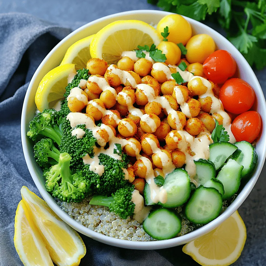 Für die marokkanische Spiced Chickpea Bowl braucht man einige Hauptzutaten. Diese sind einfach zu finden und machen das Gericht nahrhaft und lecker. Hier ist die Liste: - 1 Dose (425 g) Kichererbsen, abgetropft und abgespült - 1 Esslöffel Olivenöl - 1 Tasse gekochter Quinoa - 1 Tasse gedämpfte Brokkoliröschen - 1/2 Tasse gewürfelte Gurke - 1/2 Tasse halbierte Cherrytomaten - 1/4 Tasse gehackte frische Petersilie - 1/4 Tasse Tahini-Dressing - Zitronenschnitze zum Servieren Diese Zutaten bilden die Basis für den Geschmack und die Textur. Kichererbsen sind voller Protein und Ballaststoffe. Quinoa bringt einen nussigen Geschmack und gesunde Kohlenhydrate. Die Gewürze machen das Gericht besonders. Sie geben den Kichererbsen ihren einzigartigen, marokkanischen Geschmack. Hier sind die Gewürze, die du brauchst: - 1 Teelöffel gemahlener Kreuzkümmel - 1 Teelöffel gemahlener Koriander - 1 Teelöffel geräuchertes Paprikapulver - 1/2 Teelöffel gemahlener Zimt - 1/2 Teelöffel Cayennepfeffer (nach Geschmack anpassen) - Salz und schwarzer Pfeffer nach Geschmack Diese Gewürze bringen Wärme und Tiefe ins Gericht. Der Kreuzkümmel hat einen erdigen Geschmack. Der Zimt fügt eine süße Note hinzu, die die anderen Gewürze ausgleicht. Frische Beilagen bringen eine schöne Textur und Farbe. Sie machen das Essen noch besser. Hier sind einige Ideen für frische Beilagen: - Avocadoscheiben für Cremigkeit - Radieschen für einen knusprigen Biss - Frischer Spinat für mehr Nährstoffe - Feta-Käse für einen salzigen Akzent Diese Beilagen sind einfach hinzuzufügen. Sie bringen noch mehr Geschmack und Frische in die Kichererbsenschüssel. Du kannst auch deine eigenen Lieblingsbeilagen verwenden. Wenn du mehr erfahren möchtest, schaue dir die Full Recipe an. Zuerst nehme ich eine mittelgroße Schüssel. Ich gebe die abgetropften Kichererbsen hinein. Dann füge ich das Olivenöl hinzu. Jetzt kommen die Gewürze dazu: Kreuzkümmel, Koriander, geräuchertes Paprikapulver, Zimt und Cayennepfeffer. Ich streue auch Salz und Pfeffer hinein. Anschließend rühre ich alles gut um. Ich möchte, dass die Kichererbsen gleichmäßig mit den Gewürzen bedeckt sind. Jetzt erhitze ich eine beschichtete Pfanne bei mittlerer Hitze. Ich gebe die Kichererbsen in die Pfanne. Nach etwa fünf bis sieben Minuten sind sie warm und leicht knusprig. Ich rühre sie gelegentlich um, damit sie nicht kleben bleiben. Für die Schüssel nehme ich eine Portion gekochten Quinoa. Ich lege ihn gleichmäßig auf den Boden meiner Schüssel. Danach füge ich die gewürzten Kichererbsen hinzu. Dann kommen die gedämpften Brokkoliröschen, die gewürfelte Gurke und die halbierten Cherrytomaten. Ich achte darauf, dass die Farben schön verteilt sind, damit es toll aussieht. Ich träufle großzügig das Tahini-Dressing über die Zutaten. Dann streue ich etwas gehackte frische Petersilie darüber. Das gibt der Schüssel einen frischen Kick. Zum Schluss lege ich ein paar Zitronenschnitze an die Seite. Diese kann man vor dem Essen drücken, um einen spritzigen Geschmack zu bekommen. Für die vollständige Zubereitung gehe ich auf das [Full Recipe]. Ein häufiges Missverständnis beim Kochen ist, die Kichererbsen nicht richtig abzutropfen. Wenn Sie dies nicht tun, wird Ihr Gericht wässrig. Achten Sie darauf, die Kichererbsen gut zu spülen und abzutropfen. Ein weiterer Fehler ist, die Kichererbsen zu lange zu garen, was ihre Textur beeinträchtigt. Kochen Sie sie nur bis sie warm sind. Für die perfekte Konsistenz sollten die Kichererbsen knusprig und nicht matschig sein. Braten Sie sie in einer heißen Pfanne an, aber rühren Sie sie regelmäßig um. So wird jede Kichererbse gleichmäßig hitze und knusprig. Wenn Sie eine noch festere Textur wünschen, können Sie die Kichererbsen vor dem Braten etwas trocknen lassen. Um den Geschmack zu verstärken, können Sie frische Kräuter hinzufügen. Koriander oder Minze passen wunderbar zu diesem Gericht. Ein Spritzer frischer Zitrone bringt zudem eine schöne Säure, die die Aromen hebt. Experimentieren Sie mit Ihren Lieblingsgewürzen, um Ihre eigene Note zu finden. Für das vollständige Rezept besuchen Sie bitte die [Full Recipe]. {{image_4}} Diese marokkanische Gewürz-Kichererbsen-Schüssel ist schon vegan und glutenfrei. Kichererbsen sind eine tolle Proteinquelle. Wenn du eine glutenfreie Basis möchtest, nutze Quinoa. Du kannst auch Reis oder Hirse verwenden. Diese Optionen sind leicht und gesund. Du kannst die Schüssel nach deinem Geschmack ändern. Füge gebratene Süßkartoffeln hinzu, um mehr Süße zu bekommen. Gegrillte Paprika oder Zucchini bringen frische Aromen. Avocado macht die Schüssel cremiger. Für extra Crunch kannst du Nüsse oder Saaten hinzufügen. Diese Zutaten machen das Gericht noch köstlicher. Um den Geschmack zu verstärken, kannst du mehr Gewürze hinzufügen. Erhöhe die Menge an Kreuzkümmel und Koriander für einen kräftigen Geschmack. Probiere auch neue Gewürze wie Garam Masala oder Kurkuma. Diese Gewürze bringen Farbe und Tiefe. Experimentiere mit der Menge von Cayennepfeffer für mehr Schärfe. So kannst du deine eigene perfekte Mischung kreieren. Ich empfehle, die Kichererbsenschüssel in einem luftdichten Behälter aufzubewahren. So bleiben die Aromen frisch. Lassen Sie die Schüssel auf Raumtemperatur abkühlen, bevor Sie sie lagern. Wenn Sie Reste haben, können Sie diese am besten innerhalb von drei Tagen aufbrauchen. Wenn Sie die Schüssel aufwärmen, verwenden Sie eine Pfanne oder die Mikrowelle. In der Pfanne, erhitzen Sie sie bei mittlerer Hitze. Fügen Sie einen Esslöffel Wasser hinzu, um das Austrocknen zu verhindern. In der Mikrowelle, decken Sie die Schüssel ab und erhitzen Sie sie in kurzen Intervallen. Überprüfen Sie die Temperatur, um sicherzustellen, dass alles gleichmäßig warm ist. Im Kühlschrank hält sich die Kichererbsenschüssel bis zu drei Tage. Nach dieser Zeit kann der Geschmack nachlassen. Wenn Sie die Schüssel länger aufbewahren möchten, frieren Sie sie ein. So bleibt sie bis zu drei Monate frisch. Achten Sie darauf, die Schüssel gut zu verpacken, um Frostbrand zu vermeiden. Für das beste Ergebnis, tauen Sie die Schüssel im Kühlschrank auf, bevor Sie sie wieder erwärmen. Wenn Sie die vollständige Rezeptur ausprobieren möchten, schauen Sie sich das [Full Recipe] an. Die Zubereitung der marokkanischen Gewürz-Kichererbsen-Schüssel dauert etwa 25 Minuten. Du kannst in 15 Minuten alles vorbereiten und dann die Kichererbsen anbraten. Diese Zeit ist schnell, wenn du hungrig bist. Du bekommst ein köstliches und gesundes Gericht ohne viel Aufwand. Ja, du kannst die Kichererbsen im Voraus zubereiten. Koche sie einfach und bewahre sie in einem luftdichten Behälter auf. Im Kühlschrank bleiben sie bis zu vier Tage frisch. Du kannst sie dann schnell anbraten, wenn du bereit bist zu essen. Das spart Zeit und macht es einfach, schnell eine Mahlzeit zu genießen. Kichererbsen sind sehr gesund. Sie sind reich an Proteinen und Ballaststoffen. Hier sind einige Vorteile: - Proteinquelle: Kichererbsen helfen beim Muskelaufbau. - Ballaststoffe: Sie fördern die Verdauung und halten dich lange satt. - Nährstoffe: Sie enthalten Eisen, Magnesium und andere wichtige Vitamine. - Herzgesundheit: Kichererbsen können den Cholesterinspiegel senken. Durch den Verzehr von Kichererbsen trägst du zu einer gesunden Ernährung bei. Sie sind vielseitig und passen gut zu vielen Gerichten, wie in der marokkanischen Gewürz-Kichererbsen-Schüssel. Probiere es mit dem Full Recipe aus! Die Kichererbsenschüssel bietet dir tolle Aromen und gesunde Zutaten. Du hast die Hauptzutaten und Gewürze kennengelernt. Auch die Zubereitung war einfach und klar. Tipps helfen, Fehler zu vermeiden und den Geschmack zu verbessern. Variationen wie vegane Optionen machen das Rezept spannend. Mit den richtigen Lagerungshinweisen bleibt dein Gericht frisch und lecker. Experimentiere, genieße und teile deine Schüssel mit anderen!