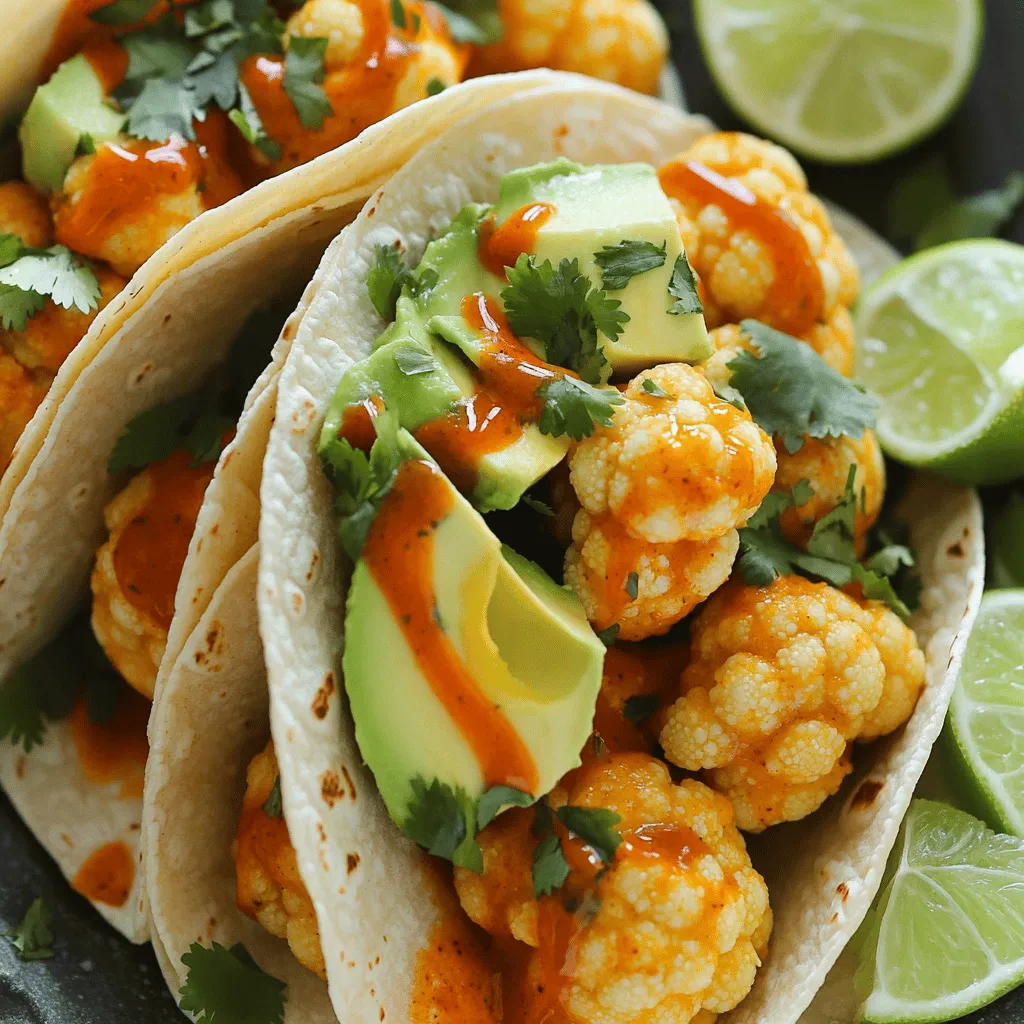 Buffalo Cauliflower Tacos Einfaches Rezept für Jeden