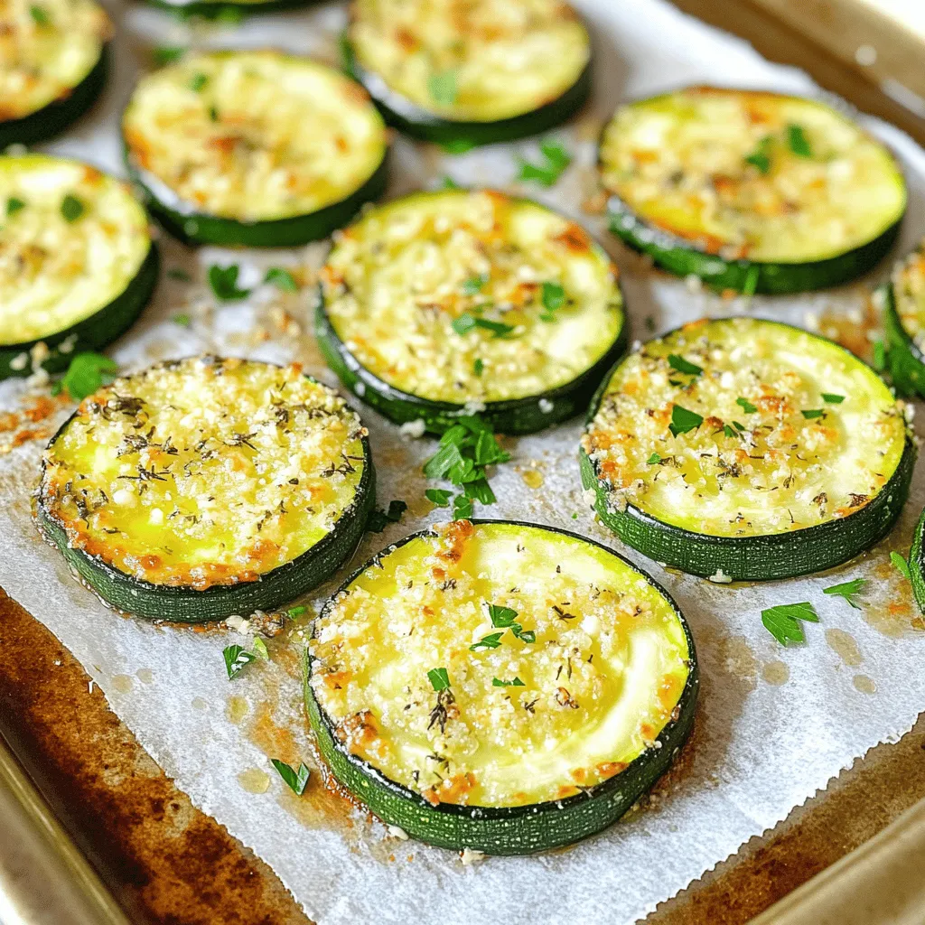Für dieses Rezept benötigst du: - 2 mittelgroße Zucchini, in ½ cm dicke Scheiben geschnitten - 3 Esslöffel Olivenöl - 4 Knoblauchzehen, fein gehackt Diese Zutaten sind die Basis für die Zucchini. Sie sorgen für einen tollen Geschmack und eine schöne Textur. Würze ist der Schlüssel zu jedem Gericht. Hier sind die Gewürze, die du brauchst: - 1 Teelöffel getrockneter Oregano - 1 Teelöffel getrockneter Thymian - ½ Teelöffel geräucherter Paprika - Salz und Pfeffer nach Geschmack Diese Gewürze geben den Zucchini einen herzhaften und aromatischen Kick. Das Olivenöl hilft, die Aromen zu verbinden und gibt eine feine Note. Für das Topping, das die Zucchini noch besser macht, verwende: - ¼ Tasse frisch geriebener Parmesan - Frische Petersilie, gehackt (zur Garnitur) Der Parmesan schmilzt schön und wird goldbraun. Die Petersilie bringt frische Farbe und einen zusätzlichen Geschmack. Wenn du die Zutaten so kombinierst, wirst du eine leckere und gesunde Beilage zaubern. Für das gesamte Rezept kannst du auf den Link [Full Recipe] klicken. Die Vorbereitungszeit für dieses Rezept beträgt nur 10 Minuten. Du kannst die Zucchini schnell schneiden und die Zutaten vermischen. Heize deinen Ofen auf 220°C vor. Diese hohe Temperatur hilft, die Zucchini schön knusprig zu machen. Wenn der Ofen fertig ist, ist es Zeit, die Zucchini zu backen. 1. Zutaten vermischen: In einer großen Rührschüssel vermische das Olivenöl, den Knoblauch, Oregano, Thymian, geräucherte Paprika, Salz und Pfeffer. Rühre gut um, bis alles gleichmäßig verteilt ist. 2. Zucchini vorbereiten: Gib die Zucchini-Scheiben in die Schüssel. Wende sie vorsichtig, damit jede Scheibe die Mischung aufnimmt. 3. Backen: Lege die Zucchini-Scheiben in einer einzigen Schicht auf das Backblech. Streue den Parmesan gleichmäßig darüber. 4. Backzeit: Backe die Zucchini für 15 bis 20 Minuten. Achte darauf, dass der Käse goldbraun wird. Die Backzeit kann variieren. Überprüfe die Zucchini nach 15 Minuten. Sie sollten zart und leicht gebräunt sein. Wenn du sie länger backst, können sie knuspriger werden. Achte darauf, dass sie nicht verbrennen. Wenn du die Zucchini perfekt machst, schmecken sie köstlich! Für das vollständige Rezept, schau dir den Abschnitt "Full Recipe" an. Eine häufige Falle ist, die Zucchini zu dick zu schneiden. Ich empfehle, sie in ½ cm dicke Scheiben zu schneiden. So garen sie gleichmäßig und werden schön zart. Manchmal übersehen Leute auch, die Zucchini gut mit der Kräutermischung zu bedecken. Achte darauf, dass jede Scheibe gut gewürzt ist. Ein weiterer Fehler ist, die Zucchini nicht in einer einzigen Schicht zu backen. Wenn die Scheiben übereinander liegen, werden sie nicht knusprig. Ich liebe es, Zucchini im Ofen zu rösten. Die Hitze macht sie weich und bringt die Aromen hervor. Du kannst sie auch grillen, was einen tollen rauchigen Geschmack gibt. Eine andere Methode ist das Sautieren in einer Pfanne. Dies macht die Zucchini schnell zart und ist perfekt, wenn du wenig Zeit hast. Denke daran, die Zucchini nicht zu lange zu garen. Sie sollten knackig bleiben. Wenn du etwas Neues ausprobieren möchtest, füge Feta-Käse als Topping hinzu. Er schmilzt schön und gibt einen salzigen Geschmack. Du kannst auch frische Kräuter wie Basilikum oder Schnittlauch verwenden. Diese verleihen den Zucchini einen frischen Geschmack. Ein Spritzer Zitronensaft kurz vor dem Servieren bringt die Aromen zum Leben. Wenn du die Zucchini etwas schärfer magst, füge eine Prise Chiliflocken hinzu. Für die vollständige Rezeptur von Knoblauch Kräuter Zucchini Scheiben schaue dir das [Full Recipe] an. {{image_4}} Um diese Zucchini Rounds low-carb zu machen, lasse den Käse weg. Stattdessen kannst du mehr Kräuter verwenden. Frischer Rosmarin oder Basilikum bringt tollen Geschmack. Du kannst auch die Zucchini mit einer leichten Olivenöl-Mischung bestreichen. So bleibt der Geschmack frisch und lecker. Für eine vegane Version nimm einfach den Parmesan weg. Ersetze ihn durch Nährhefe. Nährhefe gibt ein käsiges Aroma, das perfekt passt. Du kannst auch eine Mischung aus Cashew-Nüssen und Hefeflocken machen. Das gibt der Zucchini einen tollen Geschmack und eine cremige Textur. Du kannst die Zucchini Rounds mit anderen Gemüsesorten ergänzen. Paprika, Pilze oder rote Zwiebeln sind tolle Optionen. Schneide sie in dünne Scheiben und mische sie mit den Zucchini. Für mehr Proteine füge gebratene Kichererbsen oder Tofu hinzu. Beide sind nahrhaft und machen das Gericht sättigender. Probiere verschiedene Kombinationen aus und finde deinen Favoriten! Für die vollständige Anleitung, siehe das [Full Recipe]. Um die übrig gebliebenen Zucchini Scheiben frisch zu halten, lege sie in einen luftdichten Behälter. Du kannst auch Frischhaltefolie verwenden. Achte darauf, dass die Scheiben nicht übereinander liegen, um ein Verkleben zu vermeiden. Es ist wichtig, die Zucchini im Kühlschrank zu lagern. So bleiben sie knusprig und lecker. Beim Wiedererwärmen der Zucchini Scheiben empfehle ich, sie im Ofen oder in einer Pfanne zu erwärmen. Das sorgt dafür, dass sie knusprig bleiben. Heize den Ofen auf 180°C vor und lege die Zucchini auf ein Backblech. Backe sie für etwa 10 Minuten oder bis sie warm sind. In der Pfanne kannst du sie ohne zusätzliches Öl bei mittlerer Hitze für 5 Minuten erhitzen. Im Kühlschrank halten die Zucchini Scheiben etwa 3 bis 4 Tage. Wenn du sie länger aufbewahren möchtest, kannst du sie einfrieren. Lege die Zucchini Scheiben in einen Gefrierbeutel und drücke die Luft heraus. So bleiben sie bis zu 3 Monate frisch. Wenn du bereit bist, sie zu verwenden, taue sie im Kühlschrank auf, bevor du sie wieder erhitzt. Du kannst die Zucchini Rounds bis zu drei Tage im Kühlschrank aufbewahren. Achte darauf, sie in einem luftdichten Behälter zu lagern. So bleiben sie frisch und lecker. Wenn du sie länger aufbewahren möchtest, friere sie ein. Gefroren halten sie bis zu drei Monate. Zum Wiedererwärmen, lege sie einfach auf ein Backblech und backe sie kurz im Ofen. Ja, du kannst frische Kräuter verwenden! Frische Kräuter haben einen intensiven Geschmack. Verwende etwa dreimal so viel frische Kräuter wie getrocknete. Das heißt, nimm einen Esslöffel frischen Oregano oder Thymian. Hacke sie fein und füge sie deiner Mischung hinzu. So wird der Geschmack noch frischer und lebendiger. Die Zucchini Rounds passen gut zu vielen Gerichten. Hier sind einige Ideen: - Gegrilltes Hähnchen - Lachsfilet - Quinoa-Salat - Pasta mit Tomatensauce - Frisches Baguette Diese Beilagen ergänzen den Geschmack der Zucchini perfekt. Du kannst auch einen Dip wie Joghurt oder Hummus dazu servieren. Das macht das Essen noch köstlicher! Für das vollständige Rezept, schau dir die [Full Recipe] an. Knoblauch Kräuter Zucchini Scheiben sind lecker und einfach zuzubereiten. Wir haben die Hauptzutaten, die Zubereitung, Tipps und Variationen besprochen. Es ist wichtig, die richtigen Gewürze und Öle zu wählen. Achte auf die Backzeit, um die besten Ergebnisse zu erzielen. Probier verschiedene Garnierungen aus und speichere die übrig gebliebenen Scheiben richtig. Diese Zucchini Scheiben sind vielseitig und passen gut zu vielen Gerichten. Mit diesen Tipps gestaltest du deine Mahlzeiten bunt und gesund. Mach das Rezept und genieße den Geschmack!
