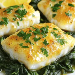 Für dieses leckere Gericht brauchst du die folgenden Zutaten: - 4 Kabeljaufilets (jeweils ca. 170 g) - 4 Esslöffel ungesalzene Butter - 4 Knoblauchzehen, fein gehackt - Schale einer Zitrone - Saft einer Zitrone - Salz und Pfeffer nach Geschmack - 1 Teelöffel getrocknete Petersilie - Frische Petersilie zum Garnieren - Zitronenspalten zum Servieren Diese Zutaten bringen frische Aromen und viel Geschmack. Die Kombination aus Zitrone und Knoblauch macht den Kabeljau besonders lecker. Wenn du keine frischen Zutaten hast, gibt es gute Alternativen. Du kannst gefrorenen Kabeljau verwenden. Achte darauf, ihn gut aufzutauen. Für Knoblauch kannst du Knoblauchpulver nehmen. Es hat nicht den gleichen Geschmack, funktioniert aber. Wenn du frische Petersilie nicht findest, benutze getrocknete Petersilie. Sie gibt ebenfalls einen schönen Geschmack. Die Zitrone ist wichtig für das Gericht. Wenn du keine Zitrone hast, kannst du Limette ausprobieren. Das gibt einen anderen, aber auch leckeren Geschmack. Beim Kauf von Kabeljau achte auf einige Dinge: - Wähle frische Filets mit klaren Augen und geruchlosem Fleisch. - Die Farbe sollte hell und glänzend sein. - Wenn du gefrorenen Kabeljau kaufst, stelle sicher, dass die Verpackung unbeschädigt ist. Frischer Kabeljau hat einen milden Geschmack und eine feste Textur. Er ist perfekt für unser Rezept. Du kannst mehr über Kabeljau und seine gesundheitlichen Vorteile in vielen Quellen lesen. Um das Rezept zu entdecken, schau dir die Full Recipe an. Heizen Sie Ihren Ofen auf 200 °C vor. Bereiten Sie eine Auflaufform vor, indem Sie diese leicht mit Kochspray oder einem Hauch Olivenöl einfetten. Dies hilft, dass der Kabeljau nicht anhaftet. Eine gut vorbereitete Form sorgt für einfaches Servieren und weniger Reinigung. Schmelzen Sie in einem kleinen Topf bei mittlerer Hitze 4 Esslöffel ungesalzene Butter. Fügen Sie dann 4 fein gehackte Knoblauchzehen hinzu. Lassen Sie den Knoblauch etwa 1 Minute lang anbraten, bis er duftet. Achten Sie darauf, dass der Knoblauch nicht verbrennt, da er sonst bitter schmeckt. Rühren Sie die Zitronenschale und den Zitronensaft hinein. Geben Sie Salz, Pfeffer und 1 Teelöffel getrocknete Petersilie dazu. Nehmen Sie die Mischung vom Herd. Legen Sie die Kabeljaufilets in die Auflaufform. Gießen Sie die Knoblauch-Butter-Mischung gleichmäßig über die Filets. Backen Sie den Kabeljau im vorgeheizten Ofen für 12-15 Minuten. Der Fisch ist fertig, wenn er sich leicht mit einer Gabel zerteilen lässt. Nach dem Backen lassen Sie den Kabeljau eine Minute ruhen. Garnieren Sie ihn mit frischer Petersilie und servieren Sie ihn mit Zitronenspalten. - Zeitmanagement für die Zubereitung: Planen Sie etwa 10 Minuten für die Vorbereitung und 15 Minuten für das Backen ein. So haben Sie in nur 25 Minuten eine köstliche Mahlzeit auf dem Tisch. Um Kabeljau perfekt zu garen, achte auf die Temperatur. Backe den Fisch bei 200 °C. Diese Temperatur sorgt für ein zartes Ergebnis. Nutze eine Gabel, um den Fisch zu testen. Wenn er sich leicht zerteilen lässt, ist er fertig. Ein weiterer Trick ist, den Fisch nicht zu lange zu backen. 12 bis 15 Minuten reichen oft aus. Zu langes Garen macht den Fisch trocken. Um den Geschmack des Kabeljaus zu intensivieren, kannst du mehr Knoblauch hinzufügen. Probiere auch frische Kräuter wie Thymian oder Oregano. Ein Spritzer Weißwein in der Butter-Mischung bringt Tiefe. Ein zusätzlicher Esslöffel Zitronensaft sorgt für mehr Frische. Du kannst auch eine Prise Paprika für etwas Würze hinzufügen. Diese kleinen Änderungen machen viel aus. Für die Beilage empfehle ich sautierten Spinat oder geröstetes Gemüse. Diese Beilagen ergänzen den Fisch gut. Auch ein frischer Salat passt perfekt dazu. Quinoa oder Reis sind gute Optionen für eine sättigende Beilage. Du kannst auch Kartoffeln zubereiten, entweder püriert oder als Rösti. Diese Kombinationen machen dein Gericht noch leckerer. {{image_4}} Sie können verschiedene Gewürze und Kräuter verwenden, um den Geschmack zu ändern. Zum Beispiel, probieren Sie frischen Dill oder Thymian. Diese Kräuter passen gut zu Fisch. Für einen scharfen Kick können Sie eine Prise Cayennepfeffer hinzufügen. Auch Paprika verleiht dem Gericht eine schöne Farbe und milden Geschmack. Wenn Sie eine vegane Option suchen, ersetzen Sie die Butter durch pflanzliche Butter oder Olivenöl. Verwenden Sie zusätzlich etwas Hefeflocken, um einen käsigen Geschmack zu erreichen. Für glutenfreie Anpassungen ist es wichtig, glutenfreie Butter und Gewürze zu wählen. Vermeiden Sie Produkte mit verstecktem Gluten und achten Sie auf die Etiketten. Kabeljau ist lecker, aber Sie können auch andere Fische verwenden. Lachs ist eine großartige Wahl mit einem reicheren Geschmack. Heilbutt funktioniert ebenfalls gut, da er zart und saftig ist. Auch Forelle kann das Gericht aufpeppen und bietet eine andere Textur. Achten Sie darauf, die Garzeit je nach Fisch anzupassen. Für die vollständige Zubereitung des Gerichts, schauen Sie sich das Full Recipe an. Nach dem Genießen Ihres Zitronen-Knoblauch-Butter-Kabeljaus, lassen Sie die Reste abkühlen. Bewahren Sie die Reste in einem luftdichten Behälter auf. Das schützt den Fisch vor Gerüchen im Kühlschrank. Wenn der Kabeljau noch in der Sauce ist, schmeckt er am besten. So bleibt der Geschmack frisch. Zum Wiedererwärmen, heizen Sie Ihren Ofen auf 180 °C vor. Legen Sie den Kabeljau in eine Auflaufform. Decken Sie die Form mit Folie ab. So bleibt der Fisch saftig. Erwärmen Sie ihn für etwa 10 Minuten. Achten Sie darauf, dass er nicht zu trocken wird. Alternativ können Sie ihn auch in der Mikrowelle erwärmen. Nutzen Sie eine niedrige Einstellung und kontrollieren Sie regelmäßig. Im Kühlschrank bleibt der Kabeljau etwa 2 bis 3 Tage frisch. Wenn Sie ihn länger aufbewahren möchten, können Sie ihn einfrieren. Legen Sie den Kabeljau in einen gefrierfesten Behälter. So bleibt er bis zu 3 Monate gut. Denken Sie daran, ihn langsam im Kühlschrank aufzutauen, bevor Sie ihn wiedererwärmen. Kabeljau benötigt etwa 12 bis 15 Minuten im Ofen. Die genaue Zeit hängt von der Dicke der Filets ab. Wenn der Fisch leicht mit einer Gabel zerfällt, ist er fertig. Achten Sie darauf, den Kabeljau nicht zu lange zu backen, da er sonst trocken wird. Ja, Sie können Knoblauchpulver verwenden, wenn kein frischer Knoblauch verfügbar ist. Verwenden Sie etwa einen halben Teelöffel Knoblauchpulver für jede frische Knoblauchzehe. Der Geschmack wird anders, aber es wird trotzdem lecker. Frischer Knoblauch hat jedoch einen stärkeren und frischeren Geschmack. Hier sind einige tolle Beilagen, die gut zu diesem Gericht passen: - Gedünsteter Brokkoli - Geröstete Karotten - Sautierter Spinat - Quinoa oder Reis - Kartoffelpüree Über die gesundheitlichen Vorteile von Kabeljau: Kabeljau ist reich an Proteinen und enthält wichtige Nährstoffe wie Vitamin B12 und Omega-3-Fettsäuren. Diese Nährstoffe fördern die Gesundheit des Herzens und unterstützen die Gehirnfunktion. Das macht Kabeljau zu einer großartigen Wahl für eine gesunde Ernährung. Dieser Artikel hat dir gezeigt, wie man Zitronen-Knoblauch-Butter-Kabeljau zubereitet. Ich habe die Hauptzutaten erklärt und Alternativen aufgezeigt. Du weißt nun, wie du Kabeljau auswählst und das Rezept Schritt für Schritt umsetzt. Ich habe Tipps für den perfekten Geschmack sowie Variationen und Lagerung behandelt. Denk daran, frische Zutaten verbessern den Geschmack. Probiere die Variationen aus, um neue Genüsse zu erleben. Viel Spaß beim Kochen und Genießen deiner selbstgemachten Mahlzeit!