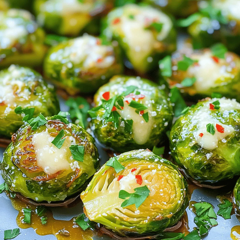 - 450 g Rosenkohl, geputzt und halbiert - 3 Esslöffel Olivenöl - 4 Knoblauchzehen, fein gehackt - 1 Teelöffel Salz - ½ Teelöffel schwarzer Pfeffer - ½ Tasse geriebener Parmesan-Käse - 1 Teelöffel rote Pfefferflocken (optional) - Frischer Zitronensaft (zum Beträufeln) - Frische Petersilie, gehackt (zur Dekoration) Ich liebe es, mit frischen Zutaten zu arbeiten. Der Rosenkohl ist ein toller Gemüseklassiker. Mit etwas Olivenöl und Knoblauch wird er schnell zum Star auf dem Tisch. Knoblauch hat einen starken Geschmack und passt perfekt zu Rosenkohl. Die Gewürze geben dem Gericht den richtigen Kick. Salz und Pfeffer sind einfach, aber wichtig. Parmesan bringt den herzhaften Geschmack, den jeder liebt. Rote Pfefferflocken sind optional, aber sie fügen einen kleinen Schärfekick hinzu. Frischer Zitronensaft ist ein Muss. Er bringt Frische in jedes Gericht. Die Petersilie bringt Farbe und einen frischen Geschmack. Wenn du nach dem [Full Recipe] kochst, wirst du sehen, wie einfach es ist, dieses Gericht zuzubereiten. - Heize den Ofen auf 200°C (400°F) vor. - Nimm die geputzten und halbierten Rosenkohl. - Gib sie in eine große Schüssel. - Vermenge die Rosenkohl mit 3 Esslöffeln Olivenöl. - Füge 4 fein gehackte Knoblauchzehen hinzu. - Streue 1 Teelöffel Salz und ½ Teelöffel schwarzen Pfeffer hinein. - Wenn du magst, kannst du 1 Teelöffel rote Pfefferflocken hinzufügen. - Mische alles gut, bis die Rosenkohl gleichmäßig bedeckt sind. - Lege die Rosenkohlhälften auf ein Backblech. - Achte darauf, dass sie in einer einzigen Schicht liegen. - Die Schnittseite sollte nach unten zeigen. - Röste die Rosenkohl für 20-25 Minuten. - Sie sind fertig, wenn sie goldbraun sind und knusprig werden. - Nimm das Backblech aus dem Ofen. - Streue ½ Tasse geriebenen Parmesan-Käse gleichmäßig über die Rosenkohl. - Gib das Blech zurück in den Ofen. - Backe die Rosenkohl für weitere 5 Minuten. - Der Käse sollte geschmolzen und leicht blubbernd sein. Mit dieser Schritt-für-Schritt-Anleitung machst du dir köstliche Knoblauch-Parmesan-Rosenkohl. Schau dir auch das [Full Recipe] an, um alles ganz einfach nachzukochen! Die Röstzeit ist entscheidend für knusprige Rosenkohl. Rösten Sie sie bei 200°C (400°F) für 20 bis 25 Minuten. Wenn Sie eine knusprigere Textur möchten, erhöhen Sie die Röstzeit um einige Minuten. Überprüfen Sie die Rosenkohl nach 20 Minuten. Sie sollten goldbraun und leicht knusprig sein. Wenn nicht, lassen Sie sie noch einige Minuten im Ofen. Um den Knoblauchgeschmack zu intensivieren, verwenden Sie gerösteten Knoblauch. Rösten Sie die Knoblauchzehen vorher im Ofen. Wickeln Sie sie in Aluminiumfolie und rösten Sie sie für etwa 20 Minuten. Das ergibt einen süßen, reichen Geschmack. Fügen Sie den gerösteten Knoblauch in die Mischung mit den Rosenkohl hinzu. So wird das Gericht noch aromatischer. Die Präsentation ist wichtig. Servieren Sie die Rosenkohl in einer schönen Schüssel oder auf einem großen Teller. Streuen Sie frische Petersilie darüber für Farbe. Legen Sie Zitronenscheiben daneben. So können die Gäste mehr Zitronensaft hinzufügen, wenn sie wollen. Diese kleinen Details machen das Gericht einladender. Für das vollständige Rezept besuchen Sie bitte den Abschnitt 'Full Recipe'. {{image_4}} Um deine Knoblauch-Parmesan-Gerösteten Rosenkohl noch interessanter zu machen, kannst du weitere Gemüse oder Nüsse hinzufügen. Zum Beispiel passen Karotten oder Süßkartoffeln hervorragend. Diese Gemüse bringen Farbe und Süße in dein Gericht. Du könntest auch Mandeln oder Walnüsse verwenden. Diese Nüsse geben einen tollen Crunch. Sie sind auch gesund und voller Nährstoffe. Möchtest du neue Aromen ausprobieren? Du kannst verschiedene Gewürze verwenden. Zum Beispiel schmeckt Paprika gut, um einen rauchigen Geschmack hinzuzufügen. Auch eine Prise Kreuzkümmel bringt eine neue Dimension. Wenn du es scharf magst, füge mehr rote Pfefferflocken hinzu. Experimentiere mit deinen Lieblingsgewürzen. So machst du das Rezept ganz nach deinem Geschmack. Wenn du vegan bist oder keine Milchprodukte magst, gibt es viele Käsealternativen. Veganer Parmesan aus Nüssen ist eine gute Wahl. Er hat einen ähnlichen Geschmack und eine feine Textur. Du kannst auch Hefeflocken verwenden. Diese geben einen käsigen Geschmack und sind sehr gesund. Probiere verschiedene Optionen aus. Du wirst überrascht sein, wie lecker sie sind. Für weitere Details und die vollständige Zubereitung schaue dir das [Full Recipe] an. Um die Reste der Knoblauch-Parmesan-Gerösteten Rosenkohl richtig zu lagern, lege sie in einen luftdichten Behälter. Es ist besser, sie nicht zu lange bei Raumtemperatur zu lassen. Kühle sie schnell ab und stelle sie in den Kühlschrank. Dort bleiben sie frisch für etwa 3 bis 4 Tage. Wenn du sie einfrieren möchtest, benutze einen gefrierfesten Behälter oder Beutel. So bleiben sie bis zu 3 Monate gut. Um die Reste erneut knusprig zu machen, ist der Ofen der beste Weg. Heize deinen Ofen auf 190°C (375°F) vor. Lege die Rosenkohl auf ein Backblech und röste sie für etwa 10 bis 15 Minuten. So werden sie wieder knusprig und lecker. Du kannst sie auch in einer Pfanne mit etwas Öl auf mittlerer Hitze aufwärmen. So bekommst du eine schöne Kruste. Im Kühlschrank halten die Rosenkohl 3 bis 4 Tage frisch. Im Gefrierschrank bleiben sie bis zu 3 Monate haltbar. Achte darauf, sie gut zu verpacken, damit sie nicht frieren oder an Geschmack verlieren. Wenn du sie auftauen möchtest, lasse sie einfach über Nacht im Kühlschrank. So kannst du die Knoblauch-Parmesan-Gerösteten Rosenkohl wieder genießen. Die Zubereitung dauert etwa 10 Minuten. Das Rösten im Ofen dauert 20 bis 25 Minuten. Insgesamt sind das ungefähr 35 Minuten. Achte darauf, dass die Rosenkohl goldbraun und knusprig sind, bevor du sie aus dem Ofen nimmst. Ja, du kannst das Rezept vegan machen. Ersetze den Parmesan mit veganem Käse oder nutritional yeast. Diese Alternativen geben einen ähnlichen Geschmack. Achte darauf, Olivenöl und frische Zutaten wie Zitronensaft zu verwenden. Diese Rosenkohl passen gut zu vielen Gerichten. Du kannst sie mit gegrilltem Hähnchen oder Fisch servieren. Auch als Beilage zu einem herzhaften Risotto sind sie lecker. Probiere sie mit Quinoa oder in einem Salat. Sie bringen einen tollen Geschmack und eine schöne Farbe. Rosenkohl ist einfach und gesund. Wir haben über Zutaten, Zubereitung und Variationen gesprochen. Perfekt gerösteter Rosenkohl bringt viel Geschmack. Denke an die Tipps für knusprige Ergebnisse und Lagerung. Sei kreativ mit extra Gewürzen oder Käse. Bei Fragen zu Röstzeiten oder veganen Alternativen stehe ich bereit. Probiere dieses Rezept aus und genieße die köstlichen Aromen.